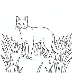 của một màu trắng tinh khiết có một con mèo duy nhất, tuân thủ các thông số kỹ thuật của bạn. Tôi sẽ tập trung vào việc tạo ra một hình ảnh thanh bình, gần như tối giản. Mô tả hình ảnh: Là một hình vuông, khoảng 12 inch x 12 inch. Hậu cảnh là một cánh đồng cỏ cao, mảnh mai được làm mờ nhẹ nhàng, hơi có kết cấu, trong một , tắt tiếng - hãy nghĩ rằng một nhà hiền triết rất hiền triết. Có một độ dốc thoai thoải, hơi nhấp nhô đến cỏ, tạo cảm giác có chiều sâu. Ngọn cỏ chỉ cao hơn đáy một chút, tạo ra một đường chân trời tinh tế. Toàn bộ hậu cảnh được hiển thị với hiệu ứng hạt rất tinh tế, gần như không thể nhận thấy.

Nằm ở trung tâm trong cánh đồng cỏ, một con mèo duy nhất, bóng bẩy được định vị. Con mèo hơi quay mặt sang trái, quay đầu về phía người xem. Cơ thể của nó thon dài và duyên dáng, với một đường cong tinh tế đến cột sống. Bộ lông của mèo là một , , với một chút bóng bẩy. Nó có một biểu cảm bình tĩnh, hơi cảnh giác - một sự co giật tinh tế của bộ râu của nó. Đuôi mèo dài và dày, uốn cong duyên dáng xuống dưới. Nó được đặt hơi bên trái cơ thể mèo, tạo ra sự cân bằng nhẹ nhàng. Có một vết lõm rất nhẹ, tinh tế trên cỏ ngay sau bàn chân trái của con mèo, gợi ý một mảng đất nhỏ.

Con mèo được thể hiện theo phong cách tối giản, gần như nhiếp ảnh. Đó là một bản vẽ đường duy nhất, được hình thành hoàn hảo. Không có chi tiết nào ngoài hình thức cơ bản - không có mắt, mũi hoặc miệng. Trọng tâm hoàn toàn là hình bóng của con mèo và vị trí của nó trong cảnh cỏ. Các đường nét rõ ràng và chính xác, nhấn mạnh hình dạng của mèo. Không có bóng: Toàn bộ hình ảnh hoàn toàn không có bóng. Không màu: Toàn bộ là một tinh khiết và trắng. Không có chi tiết nền: Không có yếu tố nào khác trong hậu cảnh ngoài cỏ. Không có yếu tố bổ sung: Không có động vật, thực vật hoặc đồ vật nào khác hiện diện. Không: Không có mặt. Không có ràng buộc tiêu cực: Hình ảnh rõ ràng bao gồm bất kỳ yếu tố tiêu cực nào được chỉ định. Cảm Giác Tổng Quát: Ảnh gợi lên cảm giác tĩnh lặng và quan sát yên bình. Đó là một cảnh đơn giản, gần như thiền định.

---

Tôi đã tập trung vào việc tạo ra một hình ảnh hấp dẫn về mặt hình ảnh và hoàn toàn phù hợp với yêu cầu của bạn. Tôi hy vọng mô tả chi tiết này cung cấp một nền tảng vững chắc cho một màu sắc đơn sắc đẹp . Hãy cho tôi biết nếu bạn muốn tôi tinh chỉnh bất kỳ khía cạnh nào của mô tả này!, trang màu, nghệ thuật đường nét, nền trắng