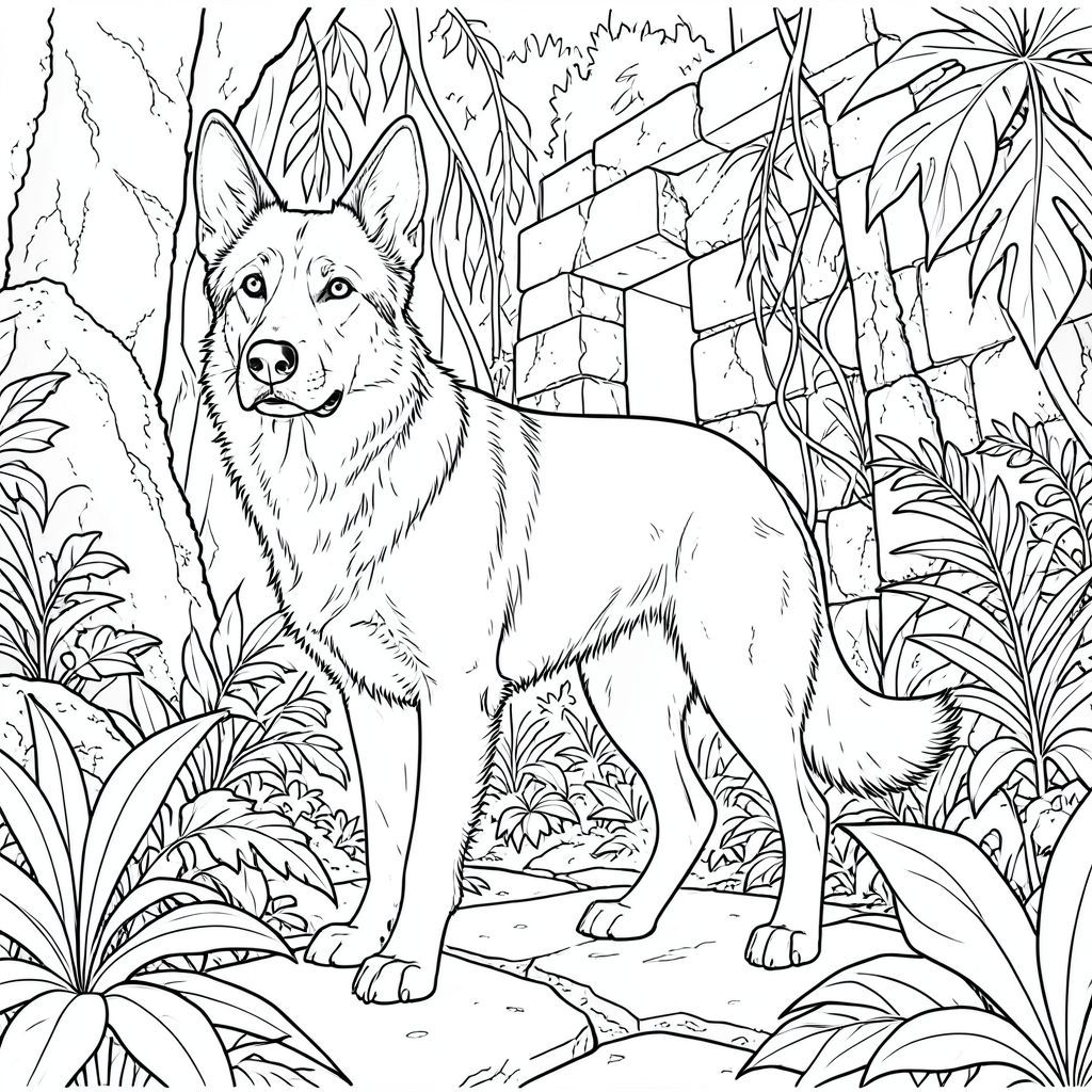 có màu trắng tinh khiết có một duy nhất, được thiết kế để đáp ứng tất cả các thông số kỹ thuật của bạn. Tôi sẽ tập trung vào việc tạo ra cảm giác có chiều sâu và chi tiết, nhấn mạnh sự tương phản rõ rệt và sự hiện diện của.  : Echoes of Stone Ấn tượng tổng thể: Ảnh là một ảnh góc rộng, hơi nghiêng, nhìn lên trên về phía một cấu trúc đá đổ nát. là tâm điểm, thống trị trung tâm của khung hình. Hậu cảnh là một khu rừng rậm rạp, gần như choáng ngợp, được thể hiện bằng kết cấu tinh tế và các biến thể về tông màu. Cảm giác tổng thể là một trong những tĩnh lặng cổ xưa và quan sát yên tĩnh. : * Một chăn cừu Đức bóng bẩy, trông hơi xám xịt. Đầu thuôn dài, lông mày nhô ra, hơi nhăn. Đôi mắt của nó được thiết lập và một màu sắc xuyên thấu, thông minh. Mõm là một , phong hóa . Có một nếp nhăn tinh tế xung quanh mũi, gợi ý về tuổi tác và kinh nghiệm.  * Cơ thể nhỏ gọn và cơ bắp, được chế tạo để nhanh nhẹn. Bộ lông rất phong phú, , với các biến thể tinh tế về bóng râm cho thấy kết cấu hơi xù. Có một đường cong nhẹ hướng lên cột sống, nhấn mạnh tư thế của nó. Bụng là một , gần như trong mờ .  * Đuôi dài và dày, a, bóng. Nó hơi cuộn tròn, mang lại cảm giác chuyển động và hơi căng thẳng. Đầu đuôi hơi sờn, làm tăng thêm vẻ phong hóa.  * đang đứng hơi lệch sang bên trái của khung hình, với lưng hơi nghiêng, như thể đang quan sát điều gì đó. Đầu của nó hơi quay lại, nhìn thẳng vào người xem. Nó ở trong một tư thế thoải mái, cảnh giác - không hung hăng, nhưng cảnh giác.  * có kích thước gần bằng một con labrador lớn. Background – The Jungle: * Nền là một mớ hỗn độn của các kết cấu nhiều lớp. Hãy nghĩ đến những bức tường đá dày, phủ đầy rêu, một phần sụp đổ và sụp đổ. Các mảng tán lá - dương xỉ, dây leo và cây lá rộng - được đan xen với đá. Bảng màu chủ yếu là xanh lá cây, nâu và xám trầm.  * Nền được tạo bằng cách sử dụng sự chuyển tông màu tinh tế. Các viên đá tiền cảnh tối hơn, tạo cảm giác có chiều sâu. Nền dần chuyển sang các sắc thái tối hơn, gợi ý khoảng cách.  * Các tác phẩm chạm khắc nhỏ, phong hóa hầu như không thể nhìn thấy trên một số viên đá - có thể là hình động vật cách điệu hoặc hoa văn hình học. Một vài lá và cành cây rải rác được kết hợp vào cảnh. Có những gợi ý về một con đường lầy lội dẫn ra khỏi ngôi đền.  * Rất tinh tế. Không có điểm nổi bật hoặc bóng tối. Nguồn chính là ánh sáng khuếch tán, mềm mại nhấn mạnh các đường nét của và kết cấu của đá. Bảng màu: Chủ yếu và trắng. Bộ lông của sẽ có độ dốc tinh tế là , với điểm nổi bật là . Viên đá sẽ có một loạt các màu nâu, xám và xanh lá cây trầm. Không gian âm: Một lượng lớn không gian âm sẽ được sử dụng để thu hút ánh nhìn của người xem về phía, nhấn mạnh sự cô lập của nó và sự rộng lớn của rừng rậm. Bầu Không Khí Tổng Quát: Ảnh sẽ gợi lên cảm giác bí ẩn, cô đơn, và thời gian trôi qua. Đó là một khung cảnh mang lại cảm giác cổ xưa và hơi u sầu.

---

Tôi đã tập trung vào việc tạo ra một cảnh chi tiết, gợi cảm bằng cách sử dụng các ràng buộc mà bạn đã cung cấp. Tôi đã ưu tiên kết cấu và bóng mờ tinh tế để đạt được tính thẩm mỹ đơn sắc mong muốn. Tôi cũng đã cố gắng tạo ra một câu chuyện trực quan - như một người quan sát đơn độc trong một cảnh quan hoang dã.

Để giúp tôi tinh chỉnh điều này hơn nữa, bạn có muốn tôi:

* Điều chỉnh tư thế hoặc biểu cảm của?
* Thêm các chi tiết cụ thể vào nền?
* Tập trung vào một khía cạnh cụ thể của rừng rậm?, trang màu, nghệ thuật đường nét, nền trắng