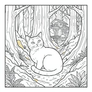 . Tôi sẽ ưu tiên chi tiết và cảm giác tổng thể của một cảnh tuyệt vời, biệt lập.  : "Silent Sentinel" Bố Cục Tổng thể: Phối cảnh rộng, hơi nghiêng, nhìn lên trên về phía một khu rừng cổ thụ rậm rạp. Ngôi làng trên cây nép mình trong một cây gỗ đỏ khổng lồ phủ đầy rêu. Con mèo là tâm điểm, trung tâm hơi lệch tâm, tạo cảm giác quan sát yên tĩnh. Nền là một đại diện xoáy, ấn tượng của sàn rừng và tán lá - màu xanh lá cây, nâu và vàng trầm. Con mèo: * Con mèo hơi cuộn tròn, gần như đang nghỉ ngơi. Đầu của nó hơi quay sang trái, nhìn về phía người xem. Đó là một biểu hiện vương giả, hơi u sầu - không dữ dội công khai, nhưng sở hữu một phẩm giá trầm lặng.   không * đầy màu sắc; chúng chỉ đơn giản là sự vắng mặt của màu sắc. Có một chút nghiêng lên trên đầu, nhấn mạnh cảm giác tĩnh lặng cảnh giác.  * Thân máy là một hình chữ nhật bóng bẩy, thuôn dài, a, mượt như nhung. Nó rộng hơn một chút so với chiều cao, cho thấy một cấu trúc mạnh mẽ. Bộ lông dày và có kết cấu, với chất lượng tinh tế, gần như mượt như nhung. Có những đường nét rất mờ, hầu như không có gợi ý định nghĩa cơ bắp tinh tế - vừa đủ để gợi ý về một hình thức tinh tế, thanh lịch.  * Đuôi dài và thuôn nhọn, tương tự như thân. Đó không phải là một đường cong đơn giản; Nó có một đường cong đi lên nhẹ, gần như không thể nhận thấy, thêm một chút năng động. Có những đường rất mờ, gần như vô hình, chạy dọc theo chiều dài của đuôi, bắt chước đường rơi vào lông.  * Hoàn toàn không đổ bóng. Bộ lông được hiển thị với chất lượng chính xác, gần như toán học. Kết cấu tinh tế của bộ lông là rất quan trọng. Thân máy hơi góc cạnh, tạo cảm giác có chiều sâu. Bối cảnh: * Sàn rừng là sự pha trộn hỗn loạn của màu nâu, màu xanh rêu và những mảng địa y. Mặt đất không bằng phẳng, có những vết lõm và chỗ lõm nhỏ, không đều. Có những cây dương xỉ và cành cây thu nhỏ, rải rác.  * Những cây gỗ đỏ rất lớn, thân cây dày và gồ ghề. Các cành của chúng đan xen vào nhau, tạo ra một tán cây dày đặc che khuất một phần mèo. Vỏ cây thô, , với những thay đổi tinh tế về âm sắc. Có một vài đốm rêu nhỏ, gần như mọc trên vỏ cây.  * Nguồn mềm và khuếch tán, đến từ phía trên bên trái. Nó tạo ra các điểm nổi bật và bóng tối tinh tế nhấn mạnh hình dạng của con mèo và kết cấu của khu rừng. Rơi xuống mặt mèo, tạo ra ánh sáng tinh tế xung quanh mắt.  * Bầu không khí tổng thể hơi mờ ảo, tạo cảm giác sâu sắc và bí ẩn. Có một cảm giác tĩnh lặng cổ xưa. Tông màu tổng thể: Ảnh phải gợi lên cảm giác chiêm ngưỡng yên tĩnh và cảm giác vượt thời gian. Nó không có nghĩa là kích thích thị giác; đó là về việc truyền tải cảm giác hiện diện và quan sát.

---

Tôi đã tập trung vào việc tạo ra một cảnh có hình ảnh phong phú và chi tiết, thêm bất kỳ yếu tố nào có thể vi phạm các ràng buộc của nhiệm vụ. Hãy cho tôi biết nếu bạn muốn tôi giải thích chi tiết về bất kỳ khía cạnh cụ thể nào - có thể là một loại rêu cụ thể, một biến thể tinh tế trong lông mèo hoặc cách định vị., trang màu, nghệ thuật đường nét, nền trắng