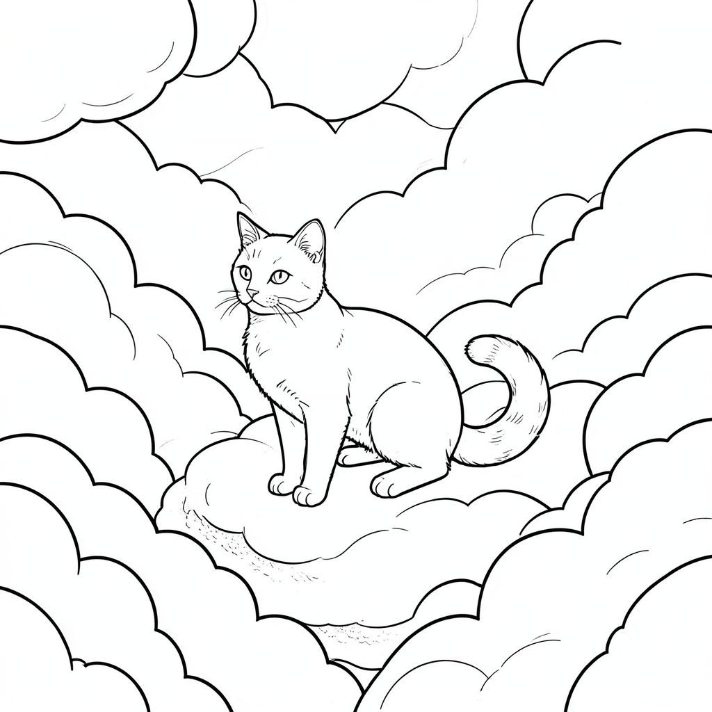 có màu trắng tinh khiết có hình một con mèo duy nhất, ở giữa và chi tiết, được thiết kế để phù hợp với thông số kỹ thuật của bạn. Tôi sẽ tập trung vào việc tạo ra cảm giác chiều sâu và bầu không khí, hướng đến một hình ảnh tối giản, thực sự ấn tượng.  Mô tả: Nơi này bị chi phối bởi một khung cảnh mây xoáy rộng lớn. Nó không phải là một đám mây đơn giản; Đó là một sự sắp xếp phức tạp của các lớp hình thành gần như tinh thể. Các hình dạng đám mây là hữu cơ và lỏng, giống như các vảy khổng lồ, trong mờ. Chúng chủ yếu là các sắc thái của , , và a , ở các cạnh. Các đám mây được xếp lớp, tạo cảm giác chiều sâu và ấn tượng về độ cao bao la. Có những độ dốc tinh tế trong những đám mây, gợi ý một bầu không khí mềm mại, sương mù. Hiệu ứng tổng thể là một trong những vẻ đẹp thanh tao, bồng bềnh.

Ở trung tâm của khung cảnh đám mây này, một con mèo duy nhất, được kết xuất hoàn hảo được định vị. Đó là một con mèo lông ngắn, bóng bẩy, cao khoảng 6 inch. Con mèo hơi quay mặt sang trái, với biểu cảm dịu dàng, gần như u sầu. Bộ lông của nó rất phong phú, , với các biến thể tinh tế trong tông màu bắt chước kết cấu của các đám mây. Đầu của con mèo hơi nghiêng, như thể đang quan sát điều gì đó bên ngoài người xem. Đôi mắt của nó to và , với một ánh sáng tinh tế, thông minh. Tai nhọn và có hình dạng tinh tế, phản chiếu .

Cơ thể của mèo thon dài và duyên dáng, nhấn mạnh hình dạng mèo. Đuôi của nó dài và cong thanh lịch, hòa quyện hoàn hảo vào các đám mây. Đuôi là một , mượt như nhung, với một ánh sáng tinh tế, gần như óng ánh.

Nền là sự tiếp nối của các hình thành mây, tiếp tục mô hình xoáy, nhiều lớp. Có những điểm nổi bật rất mờ, tinh tế trong những đám mây, tạo cảm giác và âm lượng. Nền có bóng tối hơn một chút so với vùng mây chính, mang lại độ tương phản. Các chi tiết chính và bầu không khí: * Toàn bộ hình ảnh được thu nhỏ lại các yếu tố thiết yếu của nó. Không bóng, không màu, chỉ tinh khiết và trắng.  * Các hình thành đám mây được hiển thị với kết cấu tinh tế, gần như không thể nhận thấy - một gợi ý về các chi tiết nhỏ, chi tiết - để thêm chất lượng xúc giác.  * Con mèo được thể hiện với cảm giác quy mô khổng lồ, nhấn mạnh tầm quan trọng của nó trong khung cảnh mây rộng lớn.  * Con mèo là tâm điểm tuyệt đối, thu hút ánh nhìn của người xem ngay lập tức. Ấn tượng tổng thể: Ảnh gợi lên cảm giác trầm ngâm và chất lượng hơi siêu thực, mơ mộng. Đó là một nghiên cứu về vẻ đẹp tối giản, nhấn mạnh hình dạng của con mèo và sự tương tác tinh tế của và trong cảnh mây.

---

Tôi đã tập trung vào việc tạo ra trải nghiệm hình ảnh dựa vào thẩm mỹ tối giản mà bạn yêu cầu. Hãy cho tôi biết nếu bạn muốn tôi giải thích chi tiết về bất kỳ khía cạnh cụ thể nào hoặc điều chỉnh mô tả thêm., trang màu, nghệ thuật đường nét, nền trắng