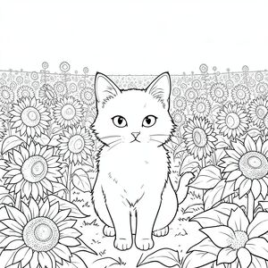 có màu trắng tinh khiết có hình một con mèo, được thiết kế để phù hợp với thông số kỹ thuật của bạn. Tôi sẽ tập trung vào việc tạo ra cảm giác có chiều sâu và chi tiết, nhấn mạnh tính thẩm mỹ của tác phẩm nghệ thuật.  Mô tả: Hình ảnh là một cái nhìn rộng, toàn cảnh của một cánh đồng hoa hướng dương trải dài đến đường chân trời. Lĩnh vực này vô cùng rộng lớn, tạo cảm giác có chiều sâu. Bản thân hoa hướng dương rất lớn, với đầu dày, hơi rủ xuống và cánh hoa lớn. Chúng được sắp xếp theo mô hình lỏng lẻo, nhấp nhô, tạo cảm giác tự nhiên, hữu cơ. Mềm mại và khuếch tán, gợi ý một bầu trời quang đãng. Con mèo: Con mèo được đặt hơi lệch tâm, chính giữa trong khung hình. Đó là một giống chó lông ngắn, bóng bẩy - có thể là một giống Nga hoặc một màu tương tự. Đầu của nó hơi nghiêng sang một bên, nhìn thẳng vào người xem với vẻ bình tĩnh, gần như trầm ngâm. Khuôn mặt của con mèo được xác định nhẹ nhàng, với đôi mắt nổi bật, hình quả hạnh. Bộ lông là một phong phú, , với các biến thể tinh tế về tông màu để tạo cho nó một vẻ ngoài ba chiều. Bộ lông hơi xù, gợi ý một làn gió nhẹ. Tai của mèo nhỏ và nhọn, hòa quyện hoàn hảo vào lông. Mũi của nó là một , tinh tế . Có một mảng trắng nhỏ, gần như không thể nhận thấy trên đầu đuôi của nó. Bối cảnh: Hậu cảnh là một dải hoa hướng dương rộng lớn. Chúng được đóng gói dày đặc, tạo ra hiệu ứng nhiều lớp, có kết cấu. Các cánh hoa được hiển thị với chất lượng hơi mờ, gần giống như màu nước, để tăng cảm giác chiều sâu. Hậu cảnh là một cái trầm, -, tạo ra một bầu không khí ấm áp, hơi mờ mịt. Có những gợi ý tinh tế ở phần dưới của cánh đồng, gợi ý trái đất bên dưới. Bầu trời rực rỡ, không mây, với độ dốc nhẹ nhàng của và . Có một vài bông hoa hướng dương nhỏ, xa xôi có thể nhìn thấy, làm tăng thêm ấn tượng tổng thể về một cảnh quan thiên nhiên rộng lớn. Bầu không khí tổng thể: Bầu không khí tổng thể là một trong những sự thanh bình yên tĩnh và vẻ đẹp vượt thời gian. Bảng màu đơn sắc nhấn mạnh hình dáng của con mèo và kết cấu của cánh đồng hoa hướng dương, tạo cảm giác thiền định và hơi u sầu. Hình ảnh được thiết kế để gợi lên cảm giác bình yên và kỳ diệu. Các yếu tố chính cần nhấn mạnh: * Bộ lông trên mèo rất quan trọng - nó phải trông mềm mại và hơi xù.  * Phải mềm mại và khuếch tán, tạo ra bóng tối tinh tế xác định hình dạng của mèo.  * Hoa hướng dương và hậu cảnh nên tạo cảm giác chiều sâu mạnh mẽ, thu hút ánh nhìn của người xem vào ảnh.

---

Tôi đã tập trung vào việc tạo ra một hình ảnh đại diện cho các yêu cầu của lời nhắc, nhấn mạnh các chi tiết và bầu không khí bạn yêu cầu. Tôi đã cố gắng tránh bất kỳ yếu tố nào có thể được coi là "đáng sợ" hoặc "bổ sung". Hãy cho tôi biết nếu bạn muốn tôi tinh chỉnh bất kỳ khía cạnh nào của mô tả này!, trang màu, nghệ thuật đường nét, nền trắng