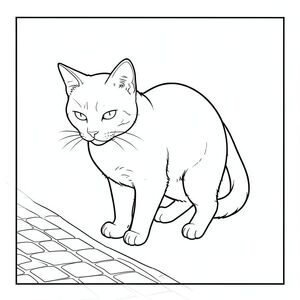 của một màu trắng tinh khiết có một con mèo duy nhất, được thiết kế để đáp ứng các thông số kỹ thuật của bạn. Tôi sẽ tập trung vào việc tạo ra một hình ảnh hấp dẫn về mặt hình ảnh với các yếu tố được yêu cầu. Mô tả hình ảnh: Đây là một định dạng hình chữ nhật đơn giản, hơi nghiêng. Nền rất tắt, hơi có kết cấu, - hãy nghĩ đến một con phố hơi u ám. Nó không chi tiết, chỉ đủ để cung cấp bối cảnh. Có một mô hình mờ nhạt, lặp đi lặp lại của đá cuội ở góc dưới cùng bên trái, gần như không thể nhận thấy. Những viên đá cuội có màu cát.  Ở trung tâm của , một con mèo duy nhất, được kết xuất hoàn hảo được định vị. Nó hơi quay mặt sang trái, đầu nghiêng xuống, nhìn thẳng vào người xem. Con mèo là một con mướp cỡ trung bình, với biểu cảm hơi gắt gỏng. Bộ lông của nó rất phong phú, , với những biến thể tinh tế trong tông màu để tạo cho nó chiều sâu. Nó được định vị sao cho đuôi của nó hầu như không nhìn thấy, hơi cong xuống dưới. Đôi mắt của con mèo là một , thông minh .  Cơ thể của con mèo bóng bẩy và nhỏ gọn, với một đường cong tinh tế ở phía sau. Nó không quá chi tiết; trọng tâm là hình dạng thiết yếu của con mèo. Có một chút tinh tế từ đầu mèo, vừa đủ để tạo cho nó cảm giác khối lượng.  Toàn bộ hình ảnh là một bản vẽ đường thẳng duy nhất, không bị gián đoạn. Không có gradient, bóng hoặc tô màu. Nội thất màu trắng của là một màu mềm mại. Toàn bộ là một màu trắng đồng nhất. Các yếu tố chính và cân nhắc: * Con mèo là tiêu điểm tuyệt đối. * Con mèo ở giữa, tạo cảm giác ổn định. * Nền được cố tình tối giản để tránh bị phân tâm. * Các đường nét rõ ràng và chính xác, nhấn mạnh hình dạng của mèo.  Tôi đã ưu tiên tính thẩm mỹ tối giản, đảm bảo rằng con mèo là đối tượng rõ ràng và hậu cảnh là phông nền tinh tế, trung tính. Tôi cũng đã cẩn thận tránh bất kỳ yếu tố nào có thể gây ra sự phức tạp không mong muốn.  ---  Bạn có muốn tôi tinh chỉnh mô tả này hơn nữa không, có thể thêm một tư thế cụ thể hoặc một chi tiết tinh tế vào nền không?, trang màu, nghệ thuật đường nét, nền trắng