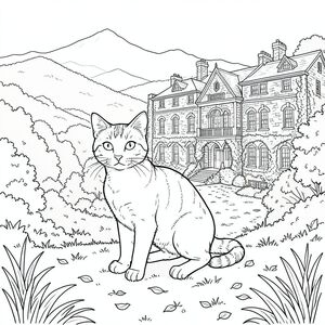 đây là mô tả về màu PURE AND WHITE , kết hợp tất cả các yếu tố và ràng buộc được chỉ định. Tôi đã tập trung vào việc tạo ra một khung cảnh chi tiết và chân thực, ưu tiên hình dạng của con mèo và sự rộng lớn của bất động sản. Mô tả hình ảnh: Đó là một cái nhìn toàn cảnh, khổng lồ của một khu đất thuộc địa rộng lớn, được kết xuất tỉ mỉ. Ấn tượng tổng thể là một trong những thời đại bao la và sự hùng vĩ yên tĩnh. Hậu cảnh bị chi phối bởi cảnh quan rậm rạp, nhấp nhô của những ngọn đồi thoai thoải và những khu rừng trũng thấp, được thể hiện bằng màu xanh lá cây và nâu trầm. Một dãy núi xa xôi, mờ mịt làm tăng thêm chiều sâu. Mềm mại và khuếch tán, gợi ý vào cuối buổi chiều. Bảng màu chủ yếu là tông màu đất - xanh lá cây, nâu bụi, xám và vàng trầm - tạo cảm giác vượt thời gian.

Ở trung tâm của khung hình, một con mèo đơn sắc, hoàn hảo - một con mướp lông ngắn, bóng bẩy - chiếm tiêu điểm. Nó được đặt hơi lệch tâm, với đầu nghiêng về phía người xem, mang lại cảm giác cảnh giác. Con mèo hơi quay mặt sang trái, đuôi cong xuống một cách duyên dáng. Bộ lông của nó là một loại sô cô la đậm đà, với các biến thể tinh tế về tông màu để gợi ý chiều sâu và kết cấu. Đôi mắt là một màu sắc xuyên thấu, thông minh.

Cơ thể của mèo được hình thành hoàn hảo, với một đường cong nhẹ ở cột sống và một hệ cơ tinh tế có thể nhìn thấy qua bộ lông. Có một chút bất đối xứng nhẹ, gần như không thể nhận thấy, một chút bất đối xứng ở đầu, làm tăng thêm tính hiện thực. Bộ lông cực kỳ chi tiết - có thể nhìn thấy từng sợi tóc, với độ bóng tinh tế. Bàn chân được kết xuất tinh tế, với một đường cong nhẹ đến miếng đệm.

Bản thân bất động sản được hiển thị với chi tiết tỉ mỉ. Kiến trúc là sự pha trộn giữa phong cách thuộc địa Tây Ban Nha và thời Victoria đầu tiên - mái dốc, cửa sổ hình vòm và tường đá phong hóa. Ivy trèo lên tường, che khuất một phần một số chi tiết. Mặt đất được bao phủ bởi một lớp cỏ khô và lá rụng rải rác. Một con đường nhỏ, mọc um tùm dẫn ra khỏi con mèo, biến mất vào khoảng cách xa.

Không có yếu tố nào khác trong cảnh. Trọng tâm hoàn toàn là con mèo. Không gian âm: Hậu cảnh được cố tình thưa thớt, nhấn mạnh con mèo là đối tượng chính. Không có động vật, tán lá hoặc chi tiết nào khác có thể làm mất tập trung vào hình dạng của mèo. Các chi tiết chính cần nhấn mạnh: * Bộ lông cực kỳ quan trọng. Tôi đang nhắm đến một cảm giác có thể sờ thấy về kết cấu - độ thô ráp nhẹ của bộ lông, cách bắt các sợi tóc.  * Nguồn được định vị để tạo ra các điểm nổi bật và bóng tối tinh tế, điều này sẽ làm tăng thêm chiều sâu và tính chân thực.  * Bảng màu được lựa chọn cẩn thận để tạo cảm giác không khí và vượt thời gian.

---

Tôi đã tập trung vào việc tạo ra một khung cảnh vừa rộng lớn vừa chứa đựng, nhấn mạnh con mèo như một nhân vật trung tâm, gần như vương giả trong bối cảnh lịch sử. Tôi cũng đã chú ý đến các chi tiết góp phần tạo nên tính hiện thực và bầu không khí tổng thể.

Bạn có muốn tôi tinh chỉnh bất kỳ khía cạnh nào của mô tả này, có thể tập trung vào một loại hoặc chi tiết cụ thể không?, trang màu, nghệ thuật đường nét, nền trắng