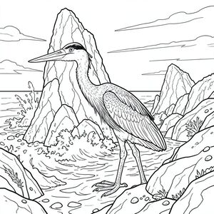 của màu PURE AND WHITE, kết hợp tất cả các thông số kỹ thuật của bạn. Tôi đã tập trung vào việc tạo ra một cảnh hấp dẫn và chi tiết, ưu tiên chủ nghĩa hiện thực và một con vật duy nhất, nổi bật. Mô tả hình ảnh: Hình ảnh là một khung hình toàn cảnh, đóng khung chặt chẽ của một bờ biển gồ ghề, nhiều đá. Tiền cảnh bị chi phối bởi một đống biển khổng lồ, cao chót vót - một hình thành lởm chởm, nhô lên đáng kể từ nước khuấy động. Ngăn xếp bị che khuất một phần bởi một lớp bọt trắng dày và phun xịt, tạo cảm giác có chiều sâu. Sóng vỗ vào đáy của ngăn xếp với một chuyển động mạnh mẽ, nhịp nhàng, đưa tia nước trắng lên cao trong không khí. Bản thân nước là một , , phản chiếu bầu trời u ám.

Ở trung tâm của khung, được đặt hơi lệch tâm, là một con Diệc đơn lẻ, lớn. Nó không được tạo dáng hoặc hoạt động; nó chỉ đơn giản là , một nhân vật lớn, hùng vĩ trên phông nền. Diệc hơi quay mặt sang trái, đầu nghiêng về phía người xem. Bộ lông của nó là một mô hình phức tạp của màu xám và xanh lam lốm đốm - những biến thể tinh tế trong tông màu gợi ý tuổi tác và thời tiết. Mỏ của nó hơi tách ra, để lộ một chút bụng dưới. Chân của nó tương đối ngắn và dày, kết thúc bằng móng vuốt cùn. Nó có tư thế hơi gù, truyền tải cảm giác yên tĩnh và quan sát.

Bối cảnh cực kỳ chi tiết. Các ngăn xếp biển được kết xuất với bề mặt gồ ghề, có kết cấu, bắt chước đá phong hóa. Những viên sỏi nhỏ, trắng và rong biển nằm rải rác trên những tảng đá, làm tăng thêm cảm giác tự nhiên. Bầu trời là một , u ám, gợi ý một ngày nhiều mây. Có một vài đám mây trắng mờ nhạt, mờ nhạt trôi qua đường chân trời.

Thành phần tổng thể được cân bằng cẩn thận. Diệc là tâm điểm, thu hút ánh nhìn ngay lập tức. Độ sâu trường ảnh nông, làm mờ biển xa và sóng nhẹ, tạo cảm giác tầm nhìn rộng, rộng. Sự tương phản rõ rệt giữa đá, nước và Diệc tạo ra một hình ảnh bắt mắt. Không gian âm: Toàn bộ được lấp đầy bởi một lượng không gian trắng đáng kể, cho phép mắt người xem đi lang thang qua cảnh. Các chi tiết chính cần nhấn mạnh: * Hình ảnh sẽ phụ thuộc nhiều vào kết cấu để tạo cảm giác chân thực.  * Nguồn được ngụ ý là hơi lệch sang trái, tạo ra những cái bóng tinh tế trên lưng của Diệc và những tảng đá.  * Chủ yếu tập trung vào màu xám, xanh lam và trắng.

---

Tôi đã tập trung vào việc tạo ra một cảnh vừa ấn tượng về mặt hình ảnh vừa dựa trên một môi trường tự nhiên, thực tế. Tôi đã tránh bất kỳ yếu tố nào nghiêng về thẩm mỹ giả tưởng hoặc khoa học viễn tưởng. Tôi cũng đã ưu tiên phong cách minh họa màu trắng và màu trắng.

Bạn có muốn tôi tinh chỉnh bất kỳ khía cạnh nào của mô tả này, có thể thêm một chi tiết cụ thể hoặc tập trung vào một khía cạnh cụ thể của cảnh không?, trang màu, nghệ thuật đường nét, nền trắng