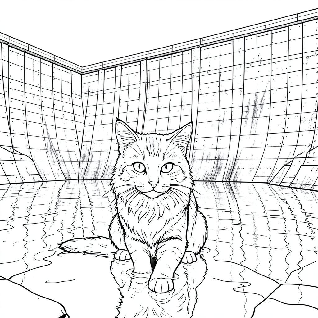 của màu PURE AND WHITE, kết hợp các thông số kỹ thuật của bạn. Tôi đã tập trung vào việc tạo ra cảm giác về quy mô và chi tiết khổng lồ, hướng đến một ấn tượng thực sự thực tế, gần như nhiếp ảnh. Mô tả hình ảnh: Hình ảnh chiếm ưu thế trong tệp . Đó là một cái nhìn rộng lớn, toàn cảnh của một con đập bê tông khổng lồ, hiện đại, được xây dựng bằng các khối bê tông khổng lồ, lồng vào nhau. Con đập bị nhấn chìm một phần trong một vũng nước nông, tĩnh lặng, phản chiếu - một màu gần giống như obsidian - tạo ra một sự tương phản rõ rệt. Mặt nước tĩnh lặng đáng kể, phản chiếu bầu trời u ám phía trên. Con đập cực kỳ cao, trải dài gần như thẳng đứng về phía xa, và bề mặt của nó được bao phủ bởi một mạng lưới phức tạp gồm đinh tán, đường nối và bê tông có kết cấu tinh tế. Có những vệt mờ, gần như không thể nhận thấy, chạy trên bề mặt, cho thấy có một chút sương mù hoặc độ ẩm.

Trọng tâm là một con mèo duy nhất, có hình dạng hoàn hảo. Nó được đặt vuông vắn ở giữa khung hình, hơi hướng sang trái, nhìn thẳng vào người xem. Mèo là một giống mèo có kích thước trung bình - có lẽ là một giống mèo lông ngắn trong nước - với khuôn mặt hơi thon dài, thanh lịch. Bộ lông của nó là một , phong phú, có kết cấu tinh tế để gợi ý một bề mặt mượt mà. Bộ lông dài và bồng bềnh, tạo ra chất lượng nhẹ nhàng, gần giống như chất lỏng. Nó được định vị với một tư thế nhẹ, gần như vương giả.

Đầu mèo là điểm tập trung chính. Khuôn mặt vô cùng chi tiết, với một đường chân mày tinh tế, hơi nhô lên. Đôi mắt to và hình quả hạnh, màu sắc xuyên thấu và hơi tập trung. Có một điểm nổi bật màu trắng nhỏ, gần như không thể nhận thấy, trên chóp mũi. Miệng được hạ xuống một cách tinh tế, cho thấy một biểu cảm trầm lặng, quan sát. Bộ râu dài và mỏng manh, kéo dài xuống mặt.

Bối cảnh cực kỳ chi tiết. Bê tông được kết xuất với mức độ chi tiết cao, cho thấy sự thay đổi tinh tế về kết cấu - các vết nứt nhỏ, khuyết điểm và độ bóng mờ nhạt của bê tông. Nước được hiển thị với mức độ chi tiết tương tự, tạo cảm giác có chiều sâu và độ phản chiếu. Có những gợn sóng và phản xạ tinh tế trong nước, bắt chước chuyển động của bề mặt. Bầu trời im lặng, u ám , với độ dốc nhẹ cho thấy bầu khí quyển nhiều mây. Không có mây nhìn thấy được.

Con mèo được đặt sao cho đuôi hơi nghiêng, tạo nên một đường nét tinh tế, năng động. Đuôi là một , hơi sọc , với một mô hình tinh tế của các mảng sẫm màu hơn - có lẽ là một dải mờ. Đuôi dài và thuôn nhọn, kết thúc bằng một điểm nhỏ, gần như không thể nhận thấy. Không gian âm: Gần như hoàn toàn bị chi phối bởi con mèo và con đập. Có không gian âm tối thiểu - một lựa chọn có chủ ý để nhấn mạnh chủ đề. Ghi chú phong cách: Phong cách tổng thể là một kết xuất tỉ mỉ, gần như nhiếp ảnh. Việc sử dụng các chi tiết cực kỳ là rất quan trọng. Màu trắng củng cố sự rõ ràng và hiện thực. Việc thiếu bóng và màu sắc tạo ra cảm giác vượt thời gian và chất lượng nhiếp ảnh. Trọng tâm là nắm bắt con mèo và môi trường - cảm giác quan sát yên tĩnh và quy mô rộng lớn.

---

Tôi đã tập trung vào việc tạo ra một hình ảnh vừa bắt mắt vừa chi tiết sâu sắc, ưu tiên các yếu tố cốt lõi của lời nhắc trong khi tuân thủ các ràng buộc nghiêm ngặt. Tôi đã cố gắng gợi lên cảm giác yên tĩnh và tĩnh lặng, phản ánh sự rộng lớn của con đập và sự hiện diện đơn độc của con mèo.

Bạn có muốn tôi tinh chỉnh bất kỳ khía cạnh nào của mô tả này, có thể tập trung vào một chi tiết cụ thể hoặc thêm nhiều yếu tố khí quyển hơn không?, trang màu, nghệ thuật đường nét, nền trắng