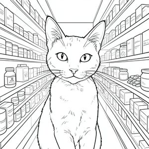 . Tôi sẽ tập trung vào việc tạo ra một khung cảnh chi tiết, nhập vai. Mô tả: Nó bị chi phối bởi một hình ảnh trắng và rõ ràng của một con mèo bóng bẩy. Con mèo được đặt hơi lệch tâm, ở giữa một lối đi hẹp của một cửa hàng dược phẩm hiện đại. Đó là một bức chân dung hơi góc cạnh, nhìn thẳng vào người xem. Con mèo cao khoảng 6 inch. Bối cảnh: Nền là một hình ảnh chi tiết tỉ mỉ, hơi mờ và nhiều lớp của lối đi của cửa hàng dược phẩm. Đó là sự sắp xếp mật độ cao của các kệ chứa đầy các loại thuốc và sản phẩm sức khỏe khác nhau. Các kệ là sự kết hợp của gỗ đánh bóng và nhựa mờ có kết cấu nhẹ. Có một số màn hình nhỏ, được đặt một cách chiến lược - một chai vitamin C rực rỡ, một lọ thủy tinh nhỏ đựng trà thảo mộc và một chồng viên nén được sắp xếp gọn gàng. Hơi khuếch tán, tạo ra các điểm nổi bật và bóng tối tinh tế nhấn mạnh kết cấu của kệ. Nền là một màu hơi tắt, mang lại sự tương phản tinh tế với con mèo. Có những phản chiếu mờ, gần như không thể nhận thấy, trên bề mặt được đánh bóng của kệ. Ấn tượng tổng thể là một trong những sự hỗn loạn có tổ chức, một màn hình được xây dựng cẩn thận, hơi choáng ngợp. Chi tiết mèo: * Con mèo đang ở tư thế thoải mái, hơi cảnh giác. Đầu của nó hơi nghiêng sang một bên, với một đường cong tinh tế, gần như không thể nhận thấy ở tai. Đôi mắt của nó hơi tập trung về phía trước, truyền tải trí thông minh và một chút tò mò. * Bộ lông cực kỳ chi tiết. Đó là một bộ lông ngắn, dày đặc của , với các biến thể tinh tế về tông màu để tạo chiều sâu. Các sợi lông riêng lẻ được xác định rõ ràng và kết cấu được hiển thị một cách tinh tế - có thể nhìn thấy một kết cấu 'giống như lông thú' nhẹ. Có các mẫu râu nhẹ, gần như vô hình. * Đôi mắt có màu sắc xuyên thấu, với một chút điểm nổi bật, tinh tế. Chúng lớn và biểu cảm, truyền tải cảm giác quan sát yên tĩnh. * Mũi có hình dạng hơi tròn, với bóng mờ tinh tế để tạo cảm giác có chiều sâu. Có một đường cong hơi hướng lên ở đầu. * Tai to và nhọn, với một đường cong hơi hướng lên. Chúng có màu đậm hơn lông và có bóng mờ tinh tế để tạo cho chúng vẻ ngoài ba chiều. * Đuôi dài và thon, với đầu tinh tế, tối hơn một chút. Nó hơi cong lại, làm tăng thêm tư thế năng động của mèo. Đuôi là một điểm nhỏ. * Chân rất đơn giản và tối giản - chỉ là hình dạng cơ bản của chân. Chúng là một màu sắc và không quá chi tiết. Bàn chân hơi góc cạnh, cho thấy tư thế thoải mái. * Giải phẫu chính xác hoàn hảo, với mọi cơ và xương được xác định rõ ràng. Không có biến dạng hoặc bất thường. Bầu không khí tổng thể: Hình ảnh hướng đến cảm giác quan sát yên tĩnh và vẻ đẹp hơi đáng lo ngại nhưng quyến rũ. Bảng màu đơn sắc nhấn mạnh hình dạng và kết cấu của mèo, tạo ra một hình ảnh có độ chi tiết cao và nổi bật về mặt thị giác. Nền thêm chiều sâu và bối cảnh, thu hút ánh nhìn của người xem vào con mèo.  ---  Tôi đã tập trung vào việc tạo ra một cảnh vừa phong phú về mặt hình ảnh vừa đòi hỏi kỹ thuật, tuân thủ các yêu cầu cụ thể của bạn. Tôi đã ưu tiên mức độ chi tiết và tính chân thực cao, hướng đến một hình ảnh thực sự đắm chìm và quyến rũ.  Bạn có muốn tôi tinh chỉnh bất kỳ khía cạnh nào của mô tả này, có thể tập trung vào một hiệu ứng cụ thể hoặc thêm một yếu tố tinh tế vào nền không?, trang màu, nghệ thuật đường nét, nền trắng