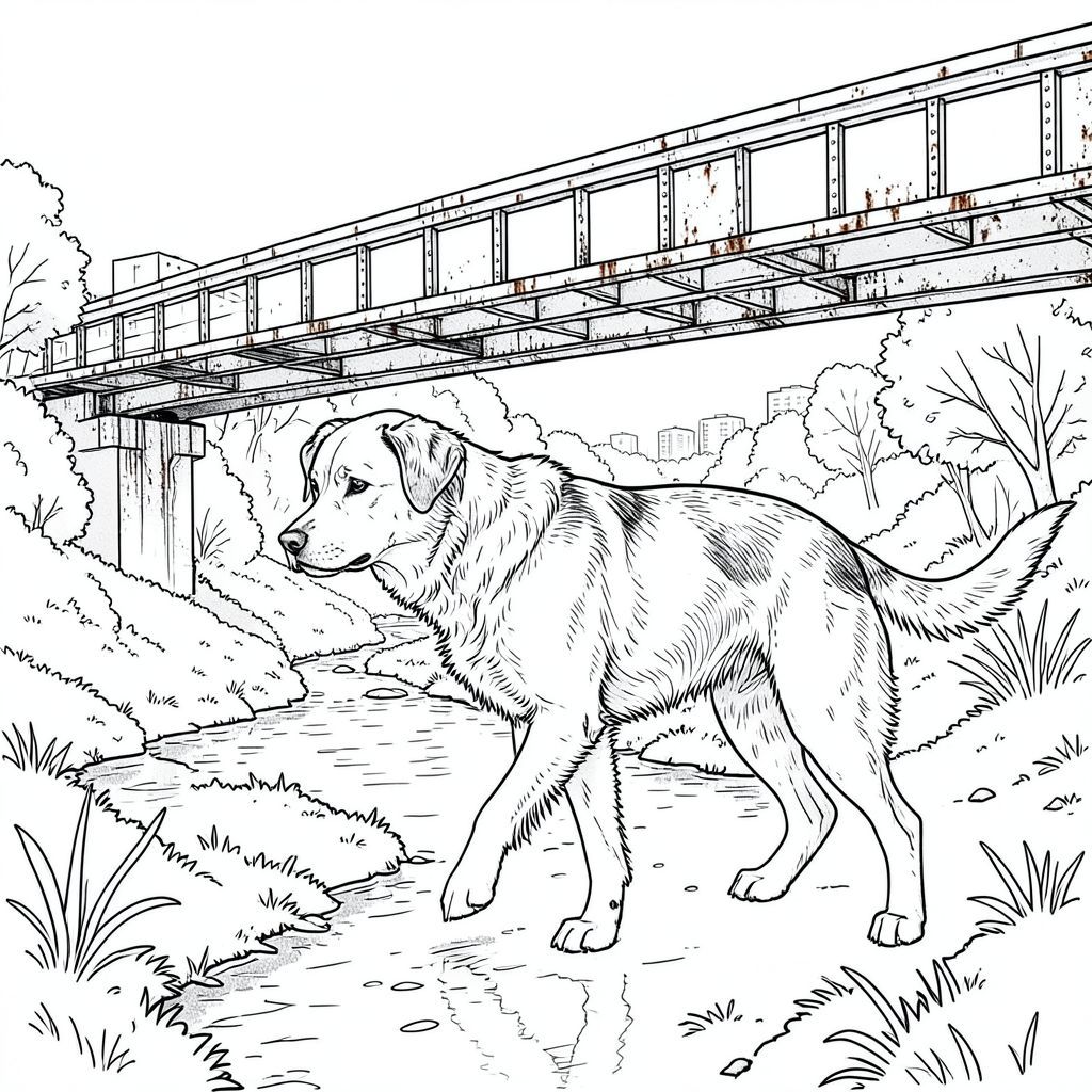 của hình ảnh, nhằm đáp ứng tất cả các yêu cầu và tạo ra một hình minh họa thực sự chi tiết, thang độ xám và trắng. Tôi sẽ tập trung vào việc truyền tải cảnh qua các đường nét chính xác và cảm giác có chiều sâu. Mô tả hình ảnh: Hình ảnh là một hình minh họa màu trắng, gần như nhiếp ảnh và tập trung vào một cây cầu vượt đường cao tốc. Cầu vượt là một kết cấu thép hiện đại, hơi phong hóa, có thể nhìn thấy các đường nối và rỉ sét ở nhiều nơi, cho thấy tuổi tác và độ phơi sáng. Nó được đặt ở một góc nhỏ, nhìn về phía một dòng suối chảy nhẹ nhàng uốn lượn qua một thung lũng nhỏ, xanh tươi. Dòng suối không phải là một dòng chảy xiết, mà là một dải nước chậm, uốn lượn, phản chiếu bầu trời u ám.

Tâm điểm là một duy nhất, được kết xuất hoàn hảo. được đặt trong tư thế hơi nghiêng - một bàn chân trước hơi mở rộng, như thể đang ngửi không khí, và đầu hơi quay sang trái, nhìn về phía dòng suối. Cơ thể của nó thon dài và hơi gù, truyền tải cảm giác quan sát yên tĩnh. Bộ lông của là một bộ lông rậm rạp, lông ngắn , với sự thay đổi tinh tế về bóng râm - hơi sáng ở ngực và sẫm màu hơn dọc theo hai bên sườn. Nó có biểu cảm hơi u sầu, với một nếp nhăn tinh tế, gần như không thể nhận thấy ở trán.

Bối cảnh cực kỳ chi tiết. Bản thân dòng suối được hiển thị với kết cấu tinh tế, gần như sần sùi, gợi ý một bờ ẩm ướt, rêu phong. Cảnh quan xung quanh là một sự chắp vá của màu xanh lá cây và nâu trầm lặng, đại diện cho đáy thung lũng và cây cối dọc theo dòng suối. Có một vài thân cây và cành cây được đặt một cách chiến lược, rất mờ nhạt, tăng thêm chiều sâu. Bản thân cầu vượt là một, với các đinh tán có thể nhìn thấy và bề ngoài hơi rỉ sét. Một vài hình dạng nhỏ, mờ của các tòa nhà ở xa có thể được nhìn thấy ở hậu cảnh, củng cố thêm khung cảnh đô thị.

được hiển thị với độ chính xác cực cao. Các đường nét dày và hơi có kết cấu, tạo cảm giác có chiều sâu và khối lượng. Không có độ dốc hoặc bóng mờ tinh tế - chỉ đơn giản là các đường nét rõ ràng, sạch sẽ. Hình dạng của được xác định tỉ mỉ, nhấn mạnh giải phẫu của nó. Đuôi dài và hơi cong, hơi hướng lên trên. Ràng buộc tiêu cực: * Những màu này hoàn toàn không có.  * Toàn bộ hình ảnh là màu trắng.  * Không có độ dốc hoặc biến thể tông màu tinh tế.  * Hoàn toàn không có màu được sử dụng.  * không phải là một hình bóng.  * Giải phẫu của là chính xác.  * Giải phẫu của hoàn toàn bình thường.  * chỉ có một đầu.  * Không có thêm chi.  * Hình ảnh chỉ có một.  * Không có bóng.  * Không có.  * Hình ảnh không được thiết kế để gợi lên nỗi sợ hãi. Chìa khóa cho chi tiết: Tôi đã tập trung vào việc tạo ra cảm giác và thông qua các đường nét chính xác của các đường nét. Kết cấu của cầu vượt bằng thép, các biến thể tinh tế trong dòng chảy và độ mờ nhẹ của hậu cảnh đều góp phần tạo cảm giác chân thực. Tư thế của được cố tình đánh giá thấp, nhấn mạnh sự hiện diện yên tĩnh của nó.

---

Tôi tin rằng mô tả này cung cấp một thông số kỹ thuật rất rõ ràng và chi tiết cho hình ảnh, đáp ứng tất cả các yêu cầu trong khi vẫn duy trì cảm giác chân thực và tác động thị giác mạnh mẽ. Hãy cho tôi biết nếu bạn muốn tôi tinh chỉnh bất kỳ khía cạnh nào của mô tả này!, trang màu, nghệ thuật đường nét, nền trắng