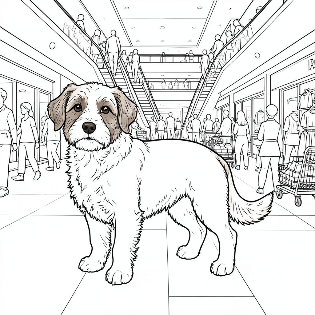 của màu PURE AND WHITE, tập trung vào các yếu tố được yêu cầu. Tôi sẽ cung cấp một phân tích chi tiết về cảnh, nhằm hướng đến một hình minh họa thực sự chân thực, chi tiết và đơn sắc.  : "Tiêu điểm trung tâm - Hình bóng" Cảnh tổng thể: Mô tả một sàn trung tâm mua sắm trong nhà rộng lớn, được kết xuất tỉ mỉ. Đó là một buổi chiều muộn, hơi u ám, tạo ra một bầu không khí im lặng, hơi mờ mịt. Sàn được bê tông đánh bóng, phản chiếu môi trường xung quanh trong một ánh sáng tinh tế, gần như dầu. Trung tâm mua sắm cực kỳ bận rộn - những người mua sắm với nhiều phong cách quần áo khác nhau đang di chuyển dọc theo thang cuốn, xe đẩy chất đầy hàng hóa đang di chuyển qua các con đường và trưng bày quần áo và phụ kiện có thể nhìn thấy ở hậu cảnh. Cảm giác tổng thể là một trong những sự hỗn loạn được kiểm soát và cảm giác quy mô hơi choáng ngợp. : * là một hỗn hợp chó sục có kích thước trung bình, lông tơ - hãy nghĩ đến sự pha trộn giữa Retriever và Beagle. Đầu của nó hơi nghiêng, nhìn thẳng vào người xem với biểu cảm bình tĩnh, thông minh. Tai to và mềm, hơi nghiêng lên trên, cho thấy sự tỉnh táo. Mõm là một , sô cô la đậm đà .  * Cơ thể dài và gầy, với kết cấu tinh tế, hơi nhấp nhô cho bộ lông. Đó là một màu, hơi mờ dần về phía gốc cột sống. Có một đường gờ thoai thoải, hơi nhô lên dọc theo cột sống, ngay trên vai.  * Đuôi dài và rậm rạp, một , gần như sáng, bóng cháy. Nó hơi cong lên trên, tạo cho nó một tư thế năng động. Đầu đuôi hơi sờn, tạo thêm nét chân thực.  * Giải phẫu cực kỳ chính xác, tập trung vào các đường cong và đường viền tinh tế của hình dạng. Các khớp được thể hiện với một chút 'mềm mại' gần như không thể nhận thấy - một dấu hiệu tinh tế của vẻ ngoài thực tế, hơi trẻ trung. Không có xương hoặc cấu trúc cơ có thể nhìn thấy được.  * hoàn toàn thuần khiết. Bộ lông được kết xuất với kết cấu tinh tế, hơi nhô lên, gợi ý bề mặt hơi mượt như nhung. Không có gradient hoặc biến thể màu sắc tinh tế. Nền: * Sàn là một bê tông đánh bóng, phản chiếu môi trường xung quanh theo một mô hình hơi không đồng đều. Có những biến thể tinh tế trong độ phản xạ, tạo cảm giác chiều sâu.  * Một số thang cuốn có thể nhìn thấy, được xây dựng bằng kim loại chải. Chúng hơi góc cạnh, tạo cảm giác chuyển động. Các bề mặt có kết cấu nhẹ, với những khuyết điểm nhỏ.  * Một loạt các trưng bày hàng hóa nằm rải rác khắp trung tâm mua sắm. Giá để quần áo, hộp đựng đồ trang sức, bàn nhỏ được sắp xếp một cách có phần lộn xộn, tạo cảm giác lộn xộn về thị giác. Màu sắc bị tắt tiếng - chủ yếu là các sắc thái của , và xanh lam.  * Mềm mại và khuếch tán, đến từ nhiều góc độ. Có những điểm nổi bật và bóng tối tinh tế nhấn mạnh hình dạng ba chiều của và môi trường xung quanh.  * Nền được xếp lớp có chủ ý. Tiền cảnh hơi mất nét, tạo cảm giác khoảng cách. Các yếu tố hậu cảnh hơi nhòe, góp phần tạo cảm giác chiều sâu tổng thể. Phong cách và kỹ thuật: * Toàn bộ hình minh họa sẽ được tạo ra bằng cách sử dụng một bản vẽ đường thẳng liên tục. Không sử dụng đổ bóng, chuyển màu hoặc tô màu. Các đường nét sẽ mỏng và chính xác, nhấn mạnh các đường nét của và kết cấu của bê tông.  * Toàn bộ hình minh họa sẽ được hiển thị bằng màu trắng tinh khiết.  * Tuyệt đối không có bóng râm sẽ được áp dụng.  * Hình minh họa sẽ hoàn toàn đơn sắc. Không gian âm: Sẽ có một lượng không gian âm đáng kể xung quanh, cho phép mắt người xem nghỉ ngơi và chỉ tập trung vào đối tượng. Những cân nhắc chính để kết xuất: * Điều quan trọng là tạo ra cảm giác thuyết phục về kết cấu - độ nhám của bê tông, sự thay đổi tinh tế trong lông thú và những khuyết điểm nhỏ của tủ trưng bày.  * Hình dạng của cần phải cực kỳ chính xác và đáng tin cậy. Các đường cong và góc tinh tế của bộ lông là rất quan trọng.  * Các yếu tố nền cần được xếp lớp và đặt tinh tế để tạo cảm giác chiều sâu.

Tôi đã tập trung vào việc tạo ra một cảnh vừa hấp dẫn về mặt hình ảnh vừa đòi hỏi kỹ thuật - một kiệt tác thực sự của nghệ thuật đường nét đơn sắc. Tôi đã cố gắng xây dựng một khung cảnh vừa cực kỳ chi tiết vừa đáng lo ngại, phản ánh sự rộng lớn và bản chất được kiểm soát của một trung tâm mua sắm nhộn nhịp.

---

Bạn có muốn tôi giải thích chi tiết về bất kỳ khía cạnh cụ thể nào của mô tả này, có thể tập trung vào một chi tiết cụ thể hoặc thêm mô tả hơn ?, trang màu, nghệ thuật đường nét, nền trắng