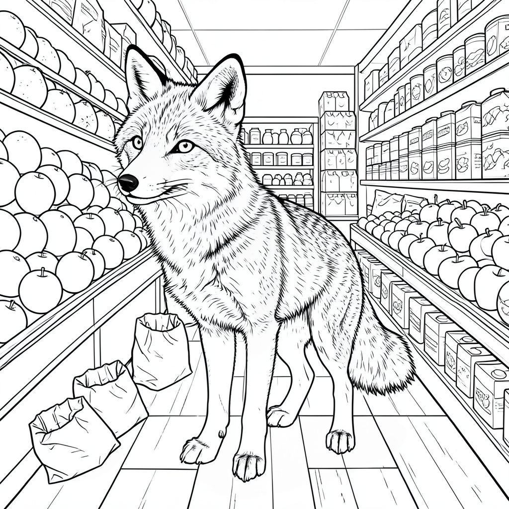 của hình ảnh, tiếp theo là phân tích chi tiết về nó sẽ trông như thế nào. Tôi đã tập trung vào việc tạo ra một hình minh họa thực tế, chi tiết, tuân thủ các yêu cầu nghiêm ngặt của bạn. Mô tả hình ảnh: Hình ảnh là một chế độ xem toàn cảnh, được cắt chặt chẽ của một con cáo duy nhất, được kết xuất hoàn hảo, được đặt ở trung tâm của một lối đi cửa hàng tạp hóa được chiếu sáng rực rỡ, dày đặc. Bối cảnh là một sự sắp xếp hỗn loạn, nhưng được tổ chức tỉ mỉ, các sản phẩm thực phẩm. Động vật: Một con cáo, dài khoảng 30cm, đứng thẳng. Bộ lông của nó là một , đậm đà, gần như sô cô la , với những thay đổi tinh tế về tông màu trên cơ thể - một mảng nhạt hơn một chút trên ngực và một dải sẫm màu hơn quanh cổ. Bộ lông dày đặc và hơi có kết cấu, với một hoa văn tinh tế, hơi nhô lên trên lưng. Đôi mắt của nó to, thông minh và có màu sắc đáng kinh ngạc. Mũi của nó là một cái mõm hơi nhọn. Cáo có một chiếc cổ hơi dài, thanh lịch. Nó hơi hướng về bên trái, với một đường cong tinh tế, gần như không thể nhận thấy ở lưng. Nền: Nền là một cuộc bạo loạn của màu sắc và kết cấu. Đó là một lối đi cửa hàng tạp hóa khổng lồ, tràn ngập sản phẩm, đồ hộp và đồ ăn nhẹ đóng gói. Sàn nhà là một bức tranh khảm, những tấm ván gỗ hơi mòn và những túi giấy nhàu nát nằm rải rác. Một màn hình lớn, tràn ngập màu cam chiếm ưu thế ở phía bên trái của khung hình. Một kim tự tháp táo rực rỡ nằm ở bên phải. Một chồng hộp sữa có thể nhìn thấy một phần ở hậu cảnh. Mạnh mẽ và định hướng, tạo ra bóng và điểm nổi bật sắc nét trên toàn bộ cảnh. Các kệ hơi góc cạnh, tạo cảm giác có chiều sâu. Có một số túi giấy nhàu nát bị che khuất một phần ở hậu cảnh, làm tăng thêm cảm giác về một môi trường bận rộn, nhộn nhịp. Ấn tượng chung là một trong những sự hỗn loạn có tổ chức. Phong cách: Minh họa nghệ thuật đường nét tinh khiết và trắng - Một hình minh họa duy nhất, cực kỳ chi tiết. Hình ảnh được xây dựng tỉ mỉ bằng cách sử dụng một trọng lượng dòng duy nhất, nhất quán. Không có độ dốc, bóng mờ hoặc màu sắc. Trọng tâm hoàn toàn là động vật và môi trường xung quanh nó. Không gian âm: Hình ảnh được cố tình thưa thớt. Có không gian trống tối thiểu xung quanh con cáo, cho phép mắt người xem bị thu hút vào tiêu điểm. Chi tiết & Bầu không khí: * Bộ lông được kết xuất với một kết cấu rất tinh tế, gần như như nhung, nhấn mạnh chiều sâu của các đường nét.  * Nguồn được đặt hơi ở bên phải của cáo, đổ bóng mạnh trên mặt và lưng của nó. Các điểm nổi bật được đặt cẩn thận để nhấn mạnh các đường nét của bộ lông và hình dạng khuôn mặt của cáo.  * Con cáo ở giữa, tạo cảm giác ổn định và thống trị trong bối cảnh hỗn loạn. Các đường chéo của kệ và cách sắp xếp sản phẩm tạo ra một luồng thị giác năng động.  * Chủ yếu là màu nâu, đỏ và cam, với các điểm nhấn là màu vàng và xanh lá cây từ sản phẩm. Bảng màu tổng thể bị tắt tiếng và hơi bão hòa để nâng cao tính chân thực.

--- Phân tích các yếu tố cốt lõi và tại sao chúng lại quan trọng: * Trọng tâm là vào một đối tượng duy nhất, được xác định. Đó là một loài động vật tương đối nhỏ, cho phép minh họa chi tiết và có tác động hơn.   đại diện* của một môi trường bận rộn, năng động. Sự lộn xộn làm tăng thêm cảm giác của một nơi thực sự, nhộn nhịp.   bản chất chính* của động vật và môi trường của nó thông qua các đường nét chính xác, nhất quán. Đây là điều tạo ra cảm giác của một bức ảnh.  * Sự vắng mặt hoàn toàn của màu sắc là một lựa chọn có chủ ý. Nó buộc người xem chỉ tập trung vào động vật và môi trường xung quanh, tạo ra tác động thị giác rõ ràng và ngay lập tức.

Tôi đã cố gắng tạo ra một hình ảnh vừa nổi bật về mặt hình ảnh vừa bắt nguồn từ các nguyên tắc hiện thực và minh họa chi tiết. Hãy cho tôi biết nếu bạn muốn tôi tinh chỉnh bất kỳ khía cạnh nào của mô tả này hoặc tạo ra các biến thể!, trang màu, nghệ thuật đường nét, nền trắng