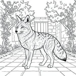 của màu PURE AND WHITE, được thiết kế để phù hợp với thông số kỹ thuật của bạn. Tôi sẽ cung cấp các yếu tố hình ảnh và chi tiết tốt nhất có thể mà không thực sự tạo ra hình ảnh. Hãy tưởng tượng đây là một hình minh họa chi tiết, được chế tác tỉ mỉ. Cảnh tổng thể: Hình ảnh mô tả một con cáo đơn độc, mạnh mẽ, được đặt ở trung tâm của một khoảng sân được chi tiết tỉ mỉ, hơi mọc um tùm. Sân trong là một khu dân cư truyền thống - sự kết hợp của sàn lát gạch đất nung, những bức tường đá phong hóa và một vài cây lá trưởng thành bị che khuất một phần bởi hoa hồng leo. Cảm giác tổng thể là một trong những sự hiện diện yên tĩnh, cảnh giác. Mềm mại và khuếch tán, tạo ra bóng và điểm nổi bật tinh tế. Con cáo: * Con cáo ở tư thế hơi nghiêng, cảnh giác, lưng một phần về phía người xem. Nó không được tạo dáng theo cách anh hùng hay hung hăng, mà là một tư thế cảnh giác, quan sát. Đầu của nó hơi quay lại, hơi nhìn sang trái.  * Đầu cáo lớn và hơi thon dài, với biểu cảm rõ rệt, thông minh. Đôi mắt của nó được thiết lập và có màu sắc xuyên thấu, hơi tách biệt. Mũi rộng và hơi móc, và mõm là một , mượt như nhung. Có những nếp nhăn tinh tế quanh mắt, cho thấy tuổi tác và kinh nghiệm.  * Đuôi dài và dày, màu sắc phong phú. Nó không hoàn toàn đối xứng; Có một đường cong nhẹ ở một bên, gợi ý về một chuyển động tự nhiên, hơi hoang dã. Đầu đuôi hơi cong lên trên. Đuôi dày hơn ở gốc và thuôn nhọn đến một điểm.  * Bộ lông dày đặc và hơi thô, có thể nhìn thấy kết cấu tinh tế. Đó là một hoa văn lốm đốm của màu nâu, xám và đen, tạo cảm giác có chiều sâu và ngụy trang. Các sợi lông riêng lẻ không được xác định rõ ràng; Bộ lông dường như là một bề mặt hơi già cỗi, có kết cấu.  * Cơ thể được xây dựng mạnh mẽ, với bộ ngực rộng và tư thế hơi gù. Các cơ được xác định một cách tinh tế bên dưới bộ lông. Có một đường gờ lông nhỏ dọc theo cột sống.  * Cáo có đôi chân dài và mạnh mẽ, nhưng chúng hơi nằm dưới cơ thể, cho thấy một chuyển động thận trọng, có chủ ý. Bàn chân to và hơi có màng, móng vuốt sắc nhọn. Bàn chân không quá chi tiết, nhấn mạnh ấn tượng tổng thể về sức mạnh và khả năng phục hồi. Bối cảnh: * Sàn lát gạch đất nung có màu ấm, hơi mòn theo tuổi tác. Có thể nhìn thấy các vết nứt nhỏ và biến thể trên gạch.  * Các bức tường được làm bằng phong hóa, - đá - a -. Có những biến thể tinh tế trong kết cấu của đá, tạo cảm giác về tuổi tác và lịch sử.  * Một cụm cây trưởng thành nhỏ có lá che khuất một phần hậu cảnh. Các cành cây hơi rủ xuống, làm tăng thêm cảm giác tĩnh lặng.  * Một vài bông hồng leo có thể nhìn thấy một phần, thêm một chút màu sắc và cảm giác hơi hoang dã, hữu cơ. Chúng là một, mượt mà.  * , bóng tinh tế được tạo ra bởi cây cối và góc của, nhấn mạnh các đường viền của cáo và sân. Bảng màu: * Chủ yếu là các sắc thái của , , và .
* Một cái chạm - cho bộ lông của cáo.
* và cho những bức tường đá.
* Đối với hoa hồng. Bầu không khí tổng thể: Ảnh phải gợi lên cảm giác quan sát yên tĩnh, cảm giác tĩnh lặng cổ xưa, và sự hiện diện tinh tế, cảnh giác. Bảng màu đơn sắc và chi tiết tỉ mỉ nhằm tạo cảm giác vượt thời gian và sức mạnh yên tĩnh.

---

Tôi đã tập trung vào việc tạo ra một cảnh chi tiết, đáng tin cậy với cảm giác mạnh mẽ về bầu không khí. Tôi đã cố gắng tránh bất kỳ yếu tố nào có thể đi chệch khỏi yêu cầu của bạn về một hình minh họa trắng và thuần túy. Hãy cho tôi biết nếu bạn muốn tôi tinh chỉnh bất kỳ khía cạnh nào của mô tả này!, trang màu, nghệ thuật đường nét, nền trắng