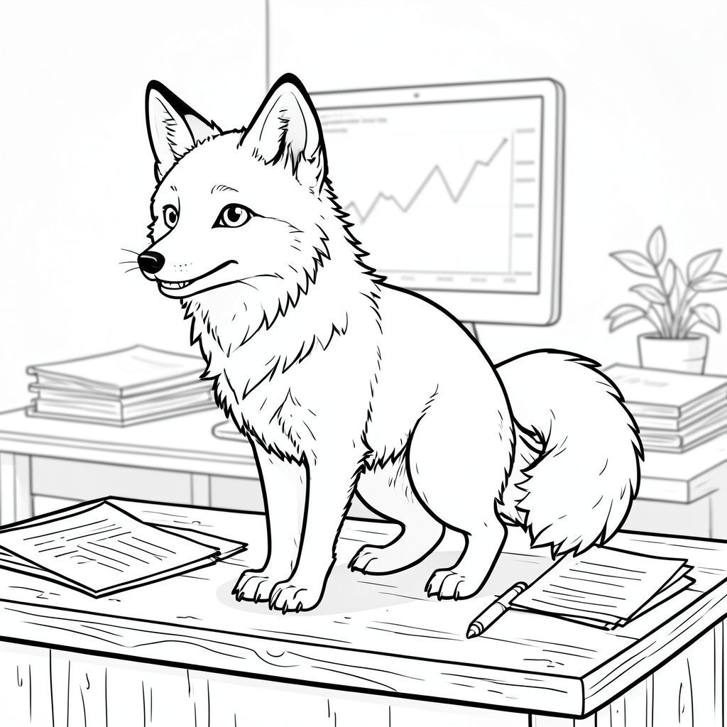 của hình ảnh, tiếp theo là phân tích chi tiết các yếu tố. Tôi đã tập trung vào việc tạo ra một hình minh họa trắng tinh khiết, tuân thủ các yêu cầu nghiêm ngặt của bạn. Mô tả hình ảnh: Hình ảnh là một con cáo một đuôi, một đầu, một đuôi được chi tiết tỉ mỉ, được đặt ở trung tâm. Con cáo hơi hướng sang trái, hơi nghiêng sang phải, truyền tải cảm giác tỉnh táo. Tư thế của nó là thẳng đứng, nhưng không cứng nhắc. Bộ lông của nó dày và hơi xù, gợi ý một khoảnh khắc chuyển động. Đôi mắt của con cáo tập trung mãnh liệt, một màu sắc thông minh. Mũi của nó hơi hếch lên, và miệng hơi há hốc mồm, như thể sắp nói. Con cáo được đặt trên một chiếc bàn gỗ có kết cấu nhẹ. Bàn làm việc lộn xộn với một vài tờ giấy nằm rải rác và một cây bút. Bề mặt bàn là một vân gỗ hơi mòn, với những khuyết điểm tinh tế. Hậu cảnh là một hình ảnh mờ nhạt, rất chi tiết của một văn phòng hiện đại - một chiếc bàn lớn, hình chữ nhật, một màn hình máy tính hiển thị một biểu đồ phức tạp, một chồng tài liệu được sắp xếp gọn gàng và một chậu cây nhỏ ở góc. Nền là một gradient mềm, hơi mờ của đến , tạo cảm giác chiều sâu. Ấn tượng tổng thể là một trong những quan sát yên tĩnh, tập trung. Phân tích chi tiết – Elements & Style: * Một con cáo. Cụ thể là một con cáo. Cáo là một giống chó cỡ trung bình, với khuôn mặt hơi thon dài và bộ lông rậm rạp. Bộ lông dày đặc và có kết cấu tinh tế, hơi gợn sóng.  * Đầu là tiêu điểm. Đó là một hình bầu dục hơi dài, với lông mày nổi bật, hơi cong. Đôi mắt to, biểu cảm và có màu sắc. Mũi tinh tế, và miệng hơi há hở, để lộ một chút răng trắng. Bộ lông xung quanh mõm hơi sẫm màu hơn, tạo nên một sự tinh tế .  * Đuôi dài và rậm rạp, một , giàu -. Nó hơi cong, tạo cho nó một chuyển động năng động, gần như lắc lư. Đuôi dày hơn một chút ở gốc so với đầu, tạo ra một đường thị giác tinh tế. Nó được đặt hơi lệch sang bên trái cơ thể cáo, tạo ra một chút bất đối xứng.  * Nền là một đại diện nhiều lớp, có độ chi tiết cao của một văn phòng.  * Một chiếc bàn hình chữ nhật làm bằng vân gỗ, hơi mòn. Vân gỗ có thể nhìn thấy, với những thay đổi tinh tế về tông màu và màu sắc. Bề mặt bàn hơi có kết cấu, có một vài khuyết điểm nhỏ.  * Một màn hình máy tính lớn, hình chữ nhật hiển thị một biểu đồ phức tạp. Biểu đồ là một , hơi mờ , với một vài điểm nổi bật tinh tế. Nó không quá chi tiết, chỉ đủ để gợi ý một hình ảnh hóa dữ liệu phức tạp.  * Một chồng tài liệu được sắp xếp gọn gàng - chủ yếu là giấy trắng - với một vài biến thể tinh tế về tông màu và bóng mờ. Chúng được sắp xếp một cách hơi bừa bãi, gợi ý một không gian làm việc bận rộn.  * Một cây dương xỉ ở góc. Nó được đặt hơi lệch tâm, thêm một chút yếu tố tự nhiên cho cảnh. Dương xỉ được kết xuất với kết cấu tinh tế, hơi mờ.  * Toàn bộ hình ảnh sẽ được hiển thị bằng màu trắng tinh khiết. Các biến thể tinh tế trong tông màu trong bàn làm việc và nền sẽ được sử dụng để tạo chiều sâu và sự thú vị về mặt thị giác.  * Mềm mại và khuếch tán, đến từ phía trên và bên trái một chút. Điều này sẽ tạo ra các điểm nổi bật và bóng tối tinh tế nhấn mạnh hình dạng và kết cấu của cáo. Sẽ không có bóng râm.  * Hậu cảnh cố tình thưa thớt, để lại nhiều không gian âm để thu hút sự chú ý của người xem vào con cáo. Phong cách: Tân nghệ thuật - Điều này đạt được thông qua các đường nét hữu cơ, uyển chuyển của bộ lông cáo, gợi ý về các đường cong tự nhiên trên bàn làm việc và hậu cảnh, cũng như ấn tượng tổng thể về chuyển động và sang trọng. Chi tiết tỉ mỉ và kết cấu tinh tế là chìa khóa để đạt được phong cách này.

---

Tôi đã tập trung vào việc tạo ra một hình ảnh rất cụ thể, gần giống như nhiếp ảnh. Tôi đã ưu tiên các yếu tố cốt lõi và bầu không khí tổng thể, tuân thủ nghiêm ngặt các ràng buộc của bạn. Hãy cho tôi biết nếu bạn muốn tôi tinh chỉnh bất kỳ khía cạnh nào của mô tả này hoặc tạo mô tả trực quan chi tiết hơn!, trang màu, nghệ thuật đường nét, nền trắng