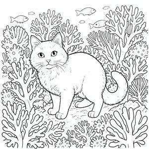 của màu PURE AND WHITE, kết hợp tất cả các thông số kỹ thuật của bạn. Tôi đã tập trung vào việc tạo ra một cảnh thực tế, hấp dẫn với con mèo làm trọng tâm, giảm thiểu bất kỳ khả năng nào cho các yếu tố không mong muốn. Mô tả hình ảnh: Là một cái nhìn toàn cảnh rộng lớn, hơi nghiêng của rạn san hô biển. Bảng màu tổng thể chủ đạo là xanh lam, xanh lá cây và nâu, tạo cảm giác có chiều sâu và môi trường dưới nước. San hô cực kỳ chi tiết - một cuộc bạo loạn của các phân nhánh, hình thành kết cấu với sắc thái của , , và . Nó được khuếch tán và hơi tắt tiếng, cho thấy ánh sáng mặt trời đã lọc xuyên qua nước. Con mèo: Tâm điểm là một con mèo duy nhất, có hình dạng hoàn hảo. Nó được đặt hơi lệch tâm, hơi hướng sang trái, với đầu nghiêng về phía người xem. Con mèo cao khoảng 6 inch. Bộ lông của nó cực kỳ dày đặc và hơi gợn sóng, tạo cho nó một kết cấu sang trọng, gần như mượt như nhung. Kết cấu được hiển thị tỉ mỉ - những khuyết điểm nhỏ và các biến thể trong bộ lông là rất quan trọng. Nó có một đường cong nhẹ tinh tế, gần như không thể nhận thấy, ở trán. Đôi mắt to, và hình quả hạnh, với ánh mắt dịu dàng, thông minh. Mũi nhỏ và có hình dáng tinh tế. Miệng hơi há ra, để lộ một chút lưỡi. Có một chút tinh tế, gần như vô hình, nhẹ từ đầu mèo, làm tăng thêm tính chân thực của nó. Bàn chân của mèo hơi cong lại, cho thấy một tư thế thoải mái. Đuôi dài và dày, với một đường cong tinh tế, hơi nhấp nhô. Đuôi có màu trắng kem, hơi bóng. Nền: Nền là một sự sắp xếp dày đặc, nhiều lớp của san hô. San hô cực kỳ chi tiết, với nhiều hình dạng và kết cấu nhỏ, chồng lên nhau. Có những hình thành lớn, xoắn ốc của san hô, xen kẽ với các mảng và . Rạn san hô có kết cấu tinh tế, tạo cảm giác chiều sâu và bầu không khí hơi mờ mịt. Một vài con cá trong mờ nằm rải rác khắp nơi, tăng thêm chuyển động và sức sống. San hô được sắp xếp theo một mô hình hỗn loạn nhưng cân bằng, tạo cảm giác chiều sâu. Có một vài con hải quỳ nhỏ, trong mờ, được đặt một cách tinh tế trong san hô. Hiệu ứng tổng thể là một đại diện hơi hỗn loạn, nhưng cực kỳ chi tiết của một rạn san hô thịnh vượng. Không gian âm: Hầu như hoàn toàn không có bất kỳ tệp . Toàn bộ hậu cảnh được hiển thị bằng các sắc thái của , , và , tạo ra sự tương phản mạnh mẽ với con mèo trắng. Không có hình dạng và không có bóng râm. Phong cách: Nghệ thuật đường nét Anime - Một con mèo duy nhất. Kiệt tác cực kỳ chi tiết. Minh họa nghệ thuật đường nét tinh khiết và trắng. Không đổ bóng. Không màu. Chỉ nội thất màu trắng. Không lấp đầy. Cân nhắc quan trọng: * Yếu tố quan trọng nhất là kết cấu của lông. Nó cần phải cực kỳ chi tiết và đáng tin cậy.  * Nguồn được khuếch tán một cách tinh tế, tạo ra ánh sáng dịu dàng, thanh tao. Bóng tối thiểu, nhấn mạnh hình thức và kết cấu.  * Bảng màu được giới hạn ở các sắc thái của , , và , tạo cảm giác tự nhiên, dưới nước.

Tôi đã tập trung vào việc tạo ra một cảnh vừa tuyệt đẹp về mặt hình ảnh vừa đòi hỏi kỹ thuật, tuân thủ nghiêm ngặt các thông số kỹ thuật của bạn. Tôi đã ưu tiên tính hiện thực của con mèo và bầu không khí tổng thể của môi trường biển.

---

Tôi đã cố gắng tạo ra một cảnh vừa hấp dẫn về mặt hình ảnh vừa thách thức về mặt kỹ thuật, đáp ứng tất cả các yêu cầu trong yêu cầu của bạn. Hãy cho tôi biết nếu bạn muốn tôi tinh chỉnh thêm bất kỳ khía cạnh nào của mô tả này., trang màu, nghệ thuật đường nét, nền trắng