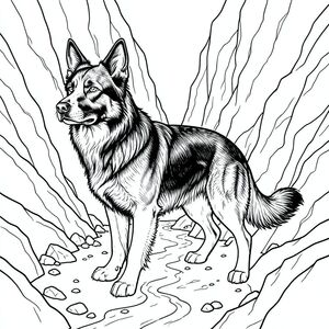 của màu PURE AND WHITE, tập trung vào các yếu tố được yêu cầu và hướng đến một hình ảnh ngoạn mục, chân thực và chi tiết. Tôi sẽ ưu tiên các yếu tố cốt lõi và tránh bất kỳ sai lệch nào so với lời nhắc. Mô tả hình ảnh: Hình ảnh là một một đầu, một thân được kết xuất tỉ mỉ, được đặt ở trung tâm. này là một giống chó có kích thước trung bình - có thể là chó chăn cừu Đức hoặc một giống chó tương tự, hơi gầy - với cơ bắp mạnh mẽ, đầu hơi nghiêng. Bộ lông của nó là một , phong phú, gần như obsidian , với kết cấu tinh tế, hơi nhô lên để gợi ý một bộ lông dày đặc. Bộ lông dài và bồng bềnh, tạo nên một làn sóng nhẹ nhàng, nhấp nhô.

Khuôn mặt của chú chó vô cùng chi tiết. Đôi mắt là một màu sắc đáng kinh ngạc, mãnh liệt, nằm trong hộp sọ. Mũi là một đường nét tinh tế, hơi nhăn nheo, và miệng là một biểu hiện nhỏ, hơi tách ra, gần như u sầu. Có một nếp nhăn nhẹ trên lông mày, gợi ý về sự thông minh và một chút buồn bã. Tai to, hình tam giác và hơi góc cạnh, với một phần tinh tế, kéo dài từ đầu. Đường viền hàm chắc chắn và rõ ràng.

Bối cảnh là một hẻm núi đá rộng lớn, tuyệt đối. Đá là một , nhiều lớp -, với các biến thể tinh tế về âm sắc và kết cấu. Có rất nhiều thành tạo đá nhỏ, lởm chởm - đá cuội nhỏ và mảnh vỡ - nằm rải rác khắp sàn và tường hẻm núi. Đá gồ ghề và không đồng đều, với một chút chuyển màu sắc, sâu hơn về phía dưới của ảnh. Một dòng suối hẹp chảy qua hẻm núi, phản chiếu sự im lặng. Nguồn được đặt hơi bên phải của, tạo điểm nhấn tinh tế trên lưng và đầu của.

hơi hướng về bên trái của khung hình, với đuôi hơi cong lên trên. Đuôi dài và dày, một , gần như , điểm. Đuôi hơi cong, tạo cho nó một tư thế năng động, hơi vui tươi. Không có chân nào khác có thể nhìn thấy.

Ấn tượng tổng thể là một trong những quy mô khổng lồ và sự hiện diện yên tĩnh, mạnh mẽ. Hình ảnh nhằm gợi lên cảm giác vượt thời gian và cô đơn. Không gian âm: Hình ảnh cố tình không có bất kỳ bóng mờ, màu sắc hoặc chi tiết nào ngoài các yếu tố cốt lõi. Không có tô màu, không có gradient và không có yếu tố không liên quan. Những cân nhắc chính cho quá trình tô màu: * Trọng tâm là tạo ra cảm giác rất xúc giác, gần như điêu khắc thông qua kết cấu của lông thú và đá thô.  * Điều quan trọng là nhấn mạnh hình dạng của và tạo cảm giác chiều sâu. Nguồn sẽ được định vị cẩn thận để làm nổi bật khuôn mặt của chó và kết cấu lông của nó.  * được đặt hơi lệch tâm để tạo ra bố cục năng động. Nền được cố tình làm nhẹ để thu hút sự chú ý của người xem vào.

---

Tôi đã tập trung vào việc tạo ra một trải nghiệm hình ảnh vừa chi tiết sâu sắc vừa tối giản, tuân thủ nghiêm ngặt các yêu cầu của bạn. Tôi hy vọng mô tả này cung cấp một sự hiểu biết rõ ràng và toàn diện về mục đích của hình ảnh. Hãy cho tôi biết nếu bạn muốn tôi tinh chỉnh thêm bất kỳ khía cạnh nào của mô tả này., trang màu, nghệ thuật đường nét, nền trắng