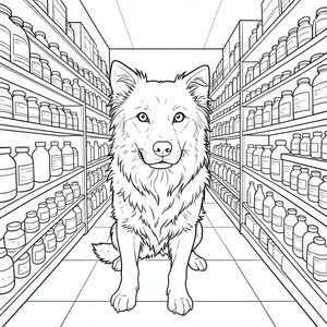của màu PURE AND WHITE, tập trung vào các yếu tố được yêu cầu và hướng đến hình ảnh có độ chi tiết cao và chân thực. Tôi sẽ ưu tiên yêu cầu cốt lõi của một đơn sắc trong nội thất cửa hàng hiệu thuốc phức tạp. Mô tả hình ảnh: Đây là một khung cảnh chật chội, gần như ngột ngạt, của một lối đi của cửa hàng dược phẩm hiện đại. Hậu cảnh là một bức ảnh hơi mờ, hơi góc cạnh, nhấn mạnh chiều sâu của không gian. Được khuếch tán, tạo ra các điểm nổi bật và bóng tối mạnh mẽ. Ấn tượng tổng thể là một trong những sự hỗn loạn có tổ chức, một môi trường được xây dựng cẩn thận, hơi choáng ngợp. : được đặt ở vị trí trung tâm, hơi lệch tâm, tạo cảm giác cân bằng năng động. Đó là một giống chó có kích thước trung bình - hãy nghĩ đến sự kết hợp giữa Border Collie và German Shepherd - với thân hình hơi gầy, cơ bắp. Bộ lông của nó là một , phong phú, gần như , với các biến thể tinh tế về bóng râm cho thấy một kết cấu hơi xù. Bộ lông dài và bồng bềnh, nhưng không quá bồng bềnh. Nó có một lông mày hơi nhăn lại, cho thấy sự tỉnh táo. Đôi mắt của nó là một màu sắc đáng kinh ngạc, mãnh liệt, nằm trong khuôn mặt của nó. Mũi là một , hơi ướt . Có những nếp nhăn tinh tế xung quanh mõm. Tai của hơi nhếch lên, bắt được . Đuôi của dài và hơi cong, và hơi nhét phía sau nó, làm tăng thêm tư thế năng động. Nội thất cửa hàng thuốc: Nội thất vô cùng chi tiết. Các bức tường có màu hơi kết cấu, với các biến thể tinh tế về tông màu. Có những dãy kệ đóng gói chai thuốc – nhiều kích cỡ và hình dáng khác nhau, nhiều kệ có nhãn mác rõ ràng. Một số kệ hơi nghiêng, tạo cảm giác hơi bất ổn. Các kệ được làm bằng gỗ đánh bóng, có vân có thể nhìn thấy được.  * Lối đi rộng, rộng khoảng 10 feet và kéo dài ra xa. Đó là một mê cung của các kệ, với một số phần có vẻ lộn xộn hơn một chút so với những phần khác. Có một số hốc tường nhỏ, nơi các chai thuốc được xếp chồng lên nhau.  * Các chai có nhiều hình dạng và kích cỡ đa dạng. Một số cao và mảnh mai, một số khác ngắn hơn và rộng hơn. Chúng có nhiều màu sắc khác nhau - xanh lam, xanh lá cây, vàng, đỏ và tím. Một số có nhãn viết tay. Một số bị hư hỏng nhẹ - một con chip nhỏ trên một chai, hơi cong .  * Có một số tủ trưng bày nhỏ bằng kính với một vài chai được trưng bày. Chúng hơi góc cạnh, tạo cảm giác chiều sâu.  * Sàn là sàn gỗ, hơi mòn, có thể nhìn thấy các vết xước và đổi màu nhẹ. Các hạt bụi nhỏ, rải rác có thể nhìn thấy.  * Là sự kết hợp của môi trường xung quanh từ cửa sổ và đèn sân khấu. Có một số đèn chiếu nhỏ, tông màu ấm làm nổi bật các khu vực cụ thể của cửa hàng. Hơi khuếch tán, tạo bóng mềm. Hậu cảnh: Hậu cảnh là một khung cảnh hơi mờ, hơi mất nét của một cửa sổ lớn. Cửa sổ là một , , tạo ra sự tương phản mạnh mẽ với nội thất nhẹ hơn. Một mảnh cảnh quan thành phố có thể nhìn thấy qua cửa sổ - một vài tòa nhà không rõ ràng. Ấn tượng tổng thể là một trong những môi trường bận rộn, hơi choáng ngợp. Bảng màu: Chủ yếu và màu trắng, với các biến thể tinh tế về tông màu để tạo chiều sâu và điểm nổi bật. Trọng tâm là tạo ra mức độ chi tiết rất cao trong kết cấu của kệ, chai và sàn. Bầu không khí tổng thể: Cảnh phải gợi lên cảm giác hỗn loạn có kiểm soát và tổ chức tỉ mỉ. Đó là một nơi mà mọi thứ được sắp xếp cẩn thận, nhưng có một cảm giác căng thẳng tiềm ẩn và một chút cảm giác khó chịu.

--- Để giúp tôi tinh chỉnh thêm điều này, bạn có thể cho tôi biết: * Có loại chai thuốc cụ thể nào mà bạn muốn thấy không? * Bạn có một phong cách cụ thể của cửa hàng hiệu thuốc trong tâm trí không?, tô màu, nghệ thuật đường nét, nền trắng