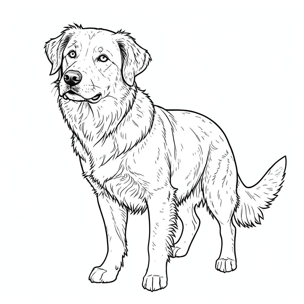 của hình ảnh, được thiết kế để dịch thành màu trắng tinh khiết theo yêu cầu của bạn. Tôi sẽ tập trung vào việc tạo ra một hình ảnh chi tiết, chân thực và rõ ràng của một duy nhất, ở giữa, với sự nhấn mạnh vào kết cấu và chi tiết. Mô tả hình ảnh: Hình ảnh là một hình minh họa màu trắng, được kết xuất tỉ mỉ về một, được căn giữa chính xác. hơi hướng về bên trái của khung hình, hơi nghiêng sang trái để tăng thêm cảm giác chuyển động tinh tế. Đó là một biểu hiện cổ điển, hơi u sầu - một ánh mắt nhẹ nhàng, cảnh giác. Chi tiết về chó: * Một giống chó có kích thước trung bình, trông cứng cáp - có thể là Border Collie hoặc hỗn hợp German Shepherd - với mõm hơi dài.  * Hoàn toàn đơn sắc. Bộ lông của là một , cát, với các biến thể tinh tế về tông màu bắt chước sự lão hóa tự nhiên của lông. Có những mảng bật lửa mờ nhạt, không đều xung quanh mõm và gốc tai.  * Thân máy hơi thon dài, có độ dốc nhẹ nhàng về phía sau. Hệ cơ bắp được xác định một cách tinh tế, cho thấy một khỏe mạnh, năng động. Các xương sườn hầu như không nhìn thấy bên dưới lông.  * Đầu hơi nghiêng lên trên, với một đường cong nhẹ nhàng đến trán. Đôi mắt to và hơi nghiêng lên trên. Lỗ mũi hơi hở, để lộ một chút màu sắc. Có một nếp nhăn nhỏ, tinh tế quanh mắt, làm tăng thêm tính chân thực.  * Tai to, hình tam giác và hơi tròn. Chúng có màu đậm hơn lông cơ thể, với kết cấu tinh tế gợi ý bề mặt hơi xù. Chúng được đặt hơi nghiêng về phía khuôn mặt, với một đường cong nhẹ nhàng.  * Đuôi dài và hơi cong, với phần gốc tinh tế, sẫm màu hơn một chút. Đầu đuôi có màu đậm hơn của, tạo hiệu ứng gradient tinh tế. Có một vài vết trắng mờ, không đều dọc theo chiều dài của đuôi - giống như những vết bụi nhỏ - làm tăng thêm kết cấu.  * Bộ lông được hiển thị với các đường nét cực kỳ mịn, chi tiết. Có một kết cấu đáng chú ý - một độ nhám nhẹ - trên lông, đặc biệt là xung quanh mõm và mép tai. Da có kết cấu tinh tế, với những mảng màu nhỏ, hơi nhô lên. Nền: Hậu cảnh là một vùng rộng lớn, hơi mờ của tinh khiết. Nó không phải là một , mà là một rất tinh tế, gần như mượt mà , tạo ra cảm giác về chiều sâu và khoảng cách. Có những gợi ý rất mờ, gần như không thể nhận thấy, màu - ở những khu vực rất xa của hậu cảnh, cho thấy một làn sương mù nhẹ. Bối cảnh không chi tiết; nó chỉ đơn giản là một không gian trung lập nhấn mạnh. Không gian âm: Toàn bộ hình ảnh bị chi phối bởi không gian âm. Không có yếu tố nào khác - không có lá cây, cỏ hoặc các đồ vật khác - để đánh lạc hướng. Trọng tâm hoàn toàn là. Style & : Hình ảnh được tạo ra bằng cách sử dụng một kiểu vẽ đường liên tục. Không có gradient, đổ bóng hoặc đổ bóng. Mềm mại và khuếch tán, tạo hiệu ứng nổi bật tinh tế trên lông chó, tạo cảm giác ấm áp. Hiệu ứng tổng thể là một trong những chủ nghĩa hiện thực yên tĩnh, tinh tế. Lưu ý quan trọng: Mô tả này được thiết kế để cung cấp bản thiết kế chính xác cho việc tô màu. Tôi đã tập trung vào việc tạo ra một hình ảnh chân thực và chi tiết cao của một, ưu tiên kết cấu và các biến thể tinh tế về màu sắc để đạt được trải nghiệm thực sự đắm chìm.

---

Tôi đã cố gắng cực kỳ cụ thể với các chi tiết, ghi nhớ những hạn chế của màu trắng và tinh khiết . Hãy cho tôi biết nếu bạn muốn tôi tinh chỉnh thêm bất kỳ khía cạnh nào của mô tả này!, tô màu, nghệ thuật đường nét, nền trắng