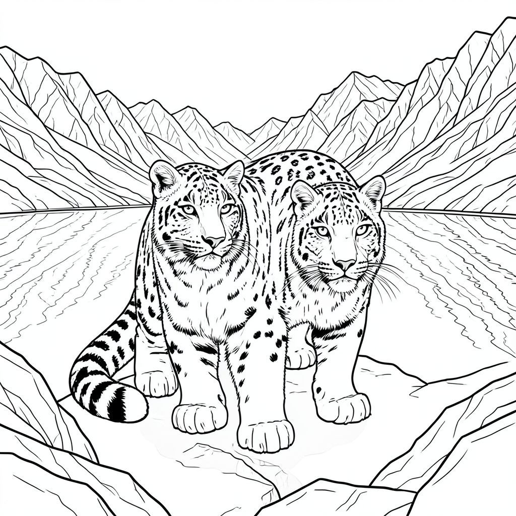 của hình ảnh, được thiết kế để dịch thành màu trắng tinh khiết , tập trung vào các yếu tố cốt lõi và tránh bất kỳ yếu tố nào bạn đã chỉ định. Tôi sẽ ưu tiên kết xuất chân thực, chi tiết cao của một con vật đơn sắc hoàn hảo. Mô tả hình ảnh: Hình ảnh là một con vật một đầu, một đuôi được kết xuất tỉ mỉ ở giữa khung hình. Con vật là một, cụ thể là một con đực trưởng thành. Động vật: Một con báo tuyết, dài khoảng 6 feet từ mũi đến đuôi. Bộ lông của nó là một , mượt như nhung, gần như trong bóng tối. Bộ lông dày đặc và hơi gợn sóng, tạo ra một kết cấu tinh tế. Khuôn mặt được xác định mạnh mẽ, với mõm hơi dẹt và đôi mắt to, thông minh đặt vào bộ lông. Mũi là một đường viền nhọn, nhọn. Tai to, hình tam giác và hơi tròn, có bóng mờ xung quanh các cạnh. Miệng là một đường mỏng, hơi hướng xuống. Bối cảnh: Bối cảnh là một hồ núi cao rộng lớn, vô cùng chi tiết. Nước là một , băng hà, phản chiếu các đỉnh xung quanh theo một cách méo mó. Các hình ảnh phản chiếu cực kỳ rõ ràng, cho thấy kết cấu lởm chởm, nhiều lớp của các đỉnh núi đá - chủ yếu là các sắc thái của , và màu trắng trầm. Các đỉnh bao gồm đá granit và đá bazan nhiều lớp, với sự thay đổi tinh tế về màu sắc và kết cấu. Sự phản chiếu rõ ràng đến mức bạn có thể nhận ra những gợn sóng nhỏ và sự thay đổi trong các thành tạo đá. Ấn tượng tổng thể là một trong những chiều sâu và tĩnh lặng vô cùng. Hồ hơi nghiêng, tạo ra một đường chân trời dài, tinh tế. : Mềm mại và khuếch tán, đến từ một vị trí hơi bị che khuất, ở độ cao lớn. Nó nhấn mạnh các đường nét của con vật và kết cấu của tuyết và đá. Có những điểm nhấn tinh tế trên bộ lông và các cạnh của đá, tạo cảm giác khối lượng và chủ nghĩa chân thực. Bố cục: Báo tuyết được đặt hơi lệch tâm, đầu nghiêng về phía người xem. Nó được định vị sao cho thân của nó hơi nghiêng về phía trung tâm của khung hình. Hậu cảnh là một gradient mềm, hơi mờ, nâng cao hơn nữa cảm giác chiều sâu. Không gian âm: Không gian âm xung quanh báo tuyết có chủ ý lớn và rộng rãi, cho phép mắt người xem bị thu hút vào con vật. Không có yếu tố bên ngoài. Bầu không khí tổng thể: Ảnh gợi lên cảm giác yên tĩnh, hoang dã cổ xưa. Đó là một khung cảnh tĩnh lặng sâu sắc và vẻ đẹp tự nhiên. Bảng màu được giới hạn ở các sắc thái , trắng và , nhấn mạnh hình dạng của động vật và kết cấu của môi trường xung quanh. Các chi tiết chính cần nhấn mạnh: * Bộ lông phải cực kỳ chi tiết, hiển thị các sợi riêng lẻ và các biến thể tinh tế về tông màu.  * Đôi mắt rất quan trọng - chúng phải được thể hiện bằng một cái nhìn mạnh mẽ và thông minh.  * Các đỉnh phải được hiển thị với độ chân thực cao, bao gồm các biến thể tinh tế về màu sắc và kết cấu.

---

Tôi đã tập trung vào việc tạo ra một cảnh có hình ảnh phong phú và chi tiết, đồng thời tuân thủ nghiêm ngặt các ràng buộc của bạn. Tôi đã cố gắng tạo ra một cảm giác rộng lớn và tĩnh lặng, điều này sẽ phù hợp với phong cách minh họa màu trắng.

Bạn có muốn tôi tinh chỉnh bất kỳ khía cạnh nào của mô tả này - có thể thêm một loại hình thành đá cụ thể hoặc điều chỉnh để nhấn mạnh một đặc điểm cụ thể?, trang màu, nghệ thuật đường nét, nền trắng