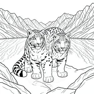 của hình ảnh, được thiết kế để dịch thành màu trắng tinh khiết , tập trung vào các yếu tố cốt lõi và tránh bất kỳ yếu tố nào bạn đã chỉ định. Tôi sẽ ưu tiên kết xuất chân thực, chi tiết cao của một con vật đơn sắc hoàn hảo. Mô tả hình ảnh: Hình ảnh là một con vật một đầu, một đuôi được kết xuất tỉ mỉ ở giữa khung hình. Con vật là một, cụ thể là một con đực trưởng thành. Động vật: Một con báo tuyết, dài khoảng 6 feet từ mũi đến đuôi. Bộ lông của nó là một , mượt như nhung, gần như trong bóng tối. Bộ lông dày đặc và hơi gợn sóng, tạo ra một kết cấu tinh tế. Khuôn mặt được xác định mạnh mẽ, với mõm hơi dẹt và đôi mắt to, thông minh đặt vào bộ lông. Mũi là một đường viền nhọn, nhọn. Tai to, hình tam giác và hơi tròn, có bóng mờ xung quanh các cạnh. Miệng là một đường mỏng, hơi hướng xuống. Bối cảnh: Bối cảnh là một hồ núi cao rộng lớn, vô cùng chi tiết. Nước là một , băng hà, phản chiếu các đỉnh xung quanh theo một cách méo mó. Các hình ảnh phản chiếu cực kỳ rõ ràng, cho thấy kết cấu lởm chởm, nhiều lớp của các đỉnh núi đá - chủ yếu là các sắc thái của , và màu trắng trầm. Các đỉnh bao gồm đá granit và đá bazan nhiều lớp, với sự thay đổi tinh tế về màu sắc và kết cấu. Sự phản chiếu rõ ràng đến mức bạn có thể nhận ra những gợn sóng nhỏ và sự thay đổi trong các thành tạo đá. Ấn tượng tổng thể là một trong những chiều sâu và tĩnh lặng vô cùng. Hồ hơi nghiêng, tạo ra một đường chân trời dài, tinh tế. : Mềm mại và khuếch tán, đến từ một vị trí hơi bị che khuất, ở độ cao lớn. Nó nhấn mạnh các đường nét của con vật và kết cấu của tuyết và đá. Có những điểm nhấn tinh tế trên bộ lông và các cạnh của đá, tạo cảm giác khối lượng và chủ nghĩa chân thực. Bố cục: Báo tuyết được đặt hơi lệch tâm, đầu nghiêng về phía người xem. Nó được định vị sao cho thân của nó hơi nghiêng về phía trung tâm của khung hình. Hậu cảnh là một gradient mềm, hơi mờ, nâng cao hơn nữa cảm giác chiều sâu. Không gian âm: Không gian âm xung quanh báo tuyết có chủ ý lớn và rộng rãi, cho phép mắt người xem bị thu hút vào con vật. Không có yếu tố bên ngoài. Bầu không khí tổng thể: Ảnh gợi lên cảm giác yên tĩnh, hoang dã cổ xưa. Đó là một khung cảnh tĩnh lặng sâu sắc và vẻ đẹp tự nhiên. Bảng màu được giới hạn ở các sắc thái , trắng và , nhấn mạnh hình dạng của động vật và kết cấu của môi trường xung quanh. Các chi tiết chính cần nhấn mạnh: * Bộ lông phải cực kỳ chi tiết, hiển thị các sợi riêng lẻ và các biến thể tinh tế về tông màu.  * Đôi mắt rất quan trọng - chúng phải được thể hiện bằng một cái nhìn mạnh mẽ và thông minh.  * Các đỉnh phải được hiển thị với độ chân thực cao, bao gồm các biến thể tinh tế về màu sắc và kết cấu.

---

Tôi đã tập trung vào việc tạo ra một cảnh có hình ảnh phong phú và chi tiết, đồng thời tuân thủ nghiêm ngặt các ràng buộc của bạn. Tôi đã cố gắng tạo ra một cảm giác rộng lớn và tĩnh lặng, điều này sẽ phù hợp với phong cách minh họa màu trắng.

Bạn có muốn tôi tinh chỉnh bất kỳ khía cạnh nào của mô tả này - có thể thêm một loại hình thành đá cụ thể hoặc điều chỉnh để nhấn mạnh một đặc điểm cụ thể?, trang màu, nghệ thuật đường nét, nền trắng