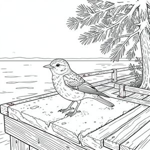 đây là mô tả về màu PURE AND WHITE, kết hợp các thông số kỹ thuật của bạn. Tôi đã tập trung vào việc tạo ra một hình ảnh thanh bình, chi tiết của một con chim duy nhất trong môi trường bến bến du thuyền được kết xuất chân thực. Mô tả hình ảnh: Hình ảnh là một cái nhìn toàn cảnh, được cắt chặt chẽ của bến bến du thuyền, tắm trong sự mềm mại, khuếch tán của một buổi chiều muộn. Bến tàu được xây dựng bằng bê tông phong hóa, hơi vỡ vụn ở nhiều nơi và bị ngắt quãng bởi lan can kim loại rỉ sét. Một làn gió nhẹ nhàng, ấm áp xào xạc lá của một cây thông lớn, trưởng thành giáp với bến tàu, che khuất một phần tầm nhìn của mặt nước. Nước là một , hơi đục , phản chiếu bầu trời u ám.

Ở trung tâm của khung hình, một con chim duy nhất, , - được định vị. Đó là một loài nhỏ, phổ biến - Chích chòe có cánh - với bộ lông hơi xù, lốm đốm. Đầu của nó hơi nghiêng, như thể đang quan sát điều gì đó. Con chim hơi quay mặt sang trái, với đôi cánh dang rộng một phần, gợi ý một khoảnh khắc bay dễ dàng. Mắt của nó là một , thông minh, . Mỏ là một , hơi cong . Cơ thể được sắp xếp hợp lý và nhỏ gọn, với sự thay đổi tinh tế về màu sắc trên lông vũ. Có một đường cong nhẹ, tinh tế ở lông đuôi, bắt được .

Nền cực kỳ chi tiết, bắt chước kết cấu của bê tông, lá thông và bề mặt nước. Có những gợn sóng và phản chiếu tinh tế trong nước, và bóng được đặt cẩn thận để tạo cảm giác có chiều sâu. Bản thân bến tàu là một sự sắp xếp hỗn loạn nhưng được xây dựng cẩn thận của các tấm ván gỗ, một số bị phong hóa và vỡ vụn, một số khác nhẵn và bóng. Có thể nhìn thấy các giá đỡ và giá đỡ kim loại nhỏ, rỉ sét. Không gian âm: Toàn bộ hình ảnh bị chi phối bởi con chim, với một lượng khoảng trắng rất tối thiểu xung quanh nó. Trọng tâm hoàn toàn là con chim. Chi tiết chính & Nhấn mạnh: * Tinh khiết và trắng. Không đổ bóng. Không có màu.  * Chích chòe có cánh, nhỏ, với hoa văn lốm đốm tinh tế.  * Môi trường bến bến du thuyền thực tế, chi tiết cao - bê tông, cây thông, phản chiếu nước, bóng tối tinh tế.  * Con chim là tiêu điểm trung tâm, tập trung vào khung hình. Hậu cảnh hơi mờ để thu hút ánh nhìn của người xem vào con chim.

---

Tôi đã cố gắng tạo ra một cảnh vừa nổi bật về mặt hình ảnh vừa chi tiết sâu sắc, tuân thủ các yêu cầu nghiêm ngặt của bạn. Tôi đã tập trung vào cảm giác quan sát yên tĩnh và vẻ đẹp tự nhiên. Hãy cho tôi biết nếu bạn muốn tôi điều chỉnh bất cứ điều gì!, trang màu, nghệ thuật đường nét, nền trắng