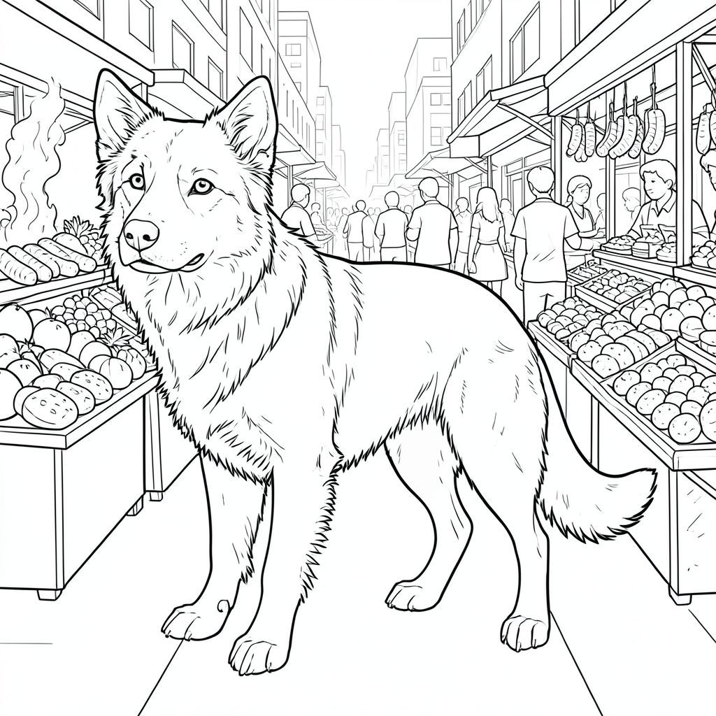 của màu PURE AND WHITE, tập trung vào các yếu tố cốt lõi và hướng đến kết xuất chi tiết, chân thực của một trong môi trường chợ thức ăn đường phố bận rộn. Tôi sẽ ưu tiên các yếu tố cốt lõi và tránh bất kỳ yếu tố nào bạn đã loại trừ một cách rõ ràng. Mô tả hình ảnh: Là một hình chữ nhật lớn, hơi nghiêng - khoảng 20cm x 30cm. Hậu cảnh là một khung cảnh dày đặc, hơi mờ của một khu chợ thức ăn đường phố ngoài trời hiện đại sầm uất. Đó là một cảnh gần như hỗn loạn. Có nhiều quầy hàng tràn ngập thức ăn - xúc xích bốc hơi, xiên lấp lánh, trái cây và núi bột chiên. Mọi người đang chạy xung quanh, tạo ra cảm giác chuyển động và hoạt động. Là sự pha trộn giữa ánh nắng chiều ấm áp và khuếch tán, tạo ra những bóng tối tinh tế. : là tâm điểm tuyệt đối. Đó là một giống chó có kích thước trung bình - có khả năng là sự kết hợp của chó chăn cừu Đức và Border Collie - dài khoảng 50cm từ mũi đến đuôi. Bộ lông của nó là một , phong phú, , với những thay đổi tinh tế về bóng râm để tạo cảm giác chiều sâu. Bộ lông dày đặc và hơi xù, cho thấy một khỏe mạnh, năng động.  * Đầu hơi nghiêng, với biểu cảm nhẹ nhàng, thông minh. Đôi mắt đáng kinh ngạc, rõ ràng, - và hơi tập trung. Có một nếp nhăn tinh tế, gần như không thể nhận thấy, trên trán.  * Cơ thể được xây dựng mạnh mẽ, với một đường cong cơ bắp nhẹ. Bộ lông sẫm màu hơn một chút ở lưng và vai, mờ dần thành màu nhạt hơn ở bụng và chân. Có những mảng lông tinh tế, hơi nhô lên xung quanh xương sườn, tạo cảm giác kết cấu.  * Đuôi dài và dày, sô cô la đậm đà. Nó hơi cuộn tròn lên trên, với một đầu nhô lên một chút tinh tế. Có những vệt trắng mờ, gần như không nhìn thấy, dọc theo gốc đuôi.  * Giải phẫu của được thể hiện tỉ mỉ, chú ý đến tỷ lệ. Các khớp được xác định một cách tinh tế và hệ cơ có thể nhìn thấy rõ ràng mà không bị che nắng quá mức. Chân tương đối ngắn và chắc chắn, đầu gối hơi uốn cong tự nhiên.   gợi ý* một khoảnh khắc quan sát. Chi tiết nền: * Các quầy hàng là sự pha trộn hỗn loạn giữa màu sắc và kết cấu. Các bề mặt hơi phong hóa và có kết cấu tinh tế, không đồng đều. Một số quầy hàng có mái hiên và biểu ngữ rực rỡ.  * Thức ăn được hiển thị theo cách hơi mờ, nhấn mạnh sự chuyển động và phong phú. Xúc xích lấp lánh, xiên xếp thành hàng gọn gàng, trái cây được hiển thị nhiều màu.  * Một vài người bị mờ ở hậu cảnh, làm tăng thêm cảm giác của một khu chợ nhộn nhịp. Hình dạng của chúng không rõ ràng, nhưng sự hiện diện của chúng được cảm nhận rõ ràng.  * Nguồn đến từ bên phải, tạo điểm nhấn mạnh trên đầu và đuôi chó. Có những bóng tối tinh tế được tạo ra bởi các quầy hàng và thức ăn, làm tăng thêm chiều sâu. Bảng màu: Chủ yếu là thang độ xám -, trắng và sắc thái của . Trọng tâm là sự tương phản giữa và để tạo ra cảm giác về chiều sâu và khối lượng. Bộ lông của sẽ được kết xuất với một loạt các sắc thái tinh tế để tạo ra vẻ ngoài chân thực, có kết cấu. Không: Bất kỳ yếu tố nào khác với các yêu cầu cốt lõi – , hình bóng, giải phẫu đột biến, thang độ xám, màu sắc, bóng râm, các yếu tố đáng sợ, thừa chi, nhiều động vật, hai đuôi, hai đầu, đầu phụ. Chìa khóa để thực hiện: Chìa khóa là tạo ra một thị trường thức ăn đường phố thực sự, bận rộn. Các chi tiết cần phải cực kỳ chính xác và chân thực - kết cấu lông, các biến thể tinh tế trong và , cách rơi trên mặt chó - tất cả đều góp phần tạo nên bầu không khí tổng thể.

---

Tôi đã tập trung vào việc tạo ra một cảnh phong phú về mặt hình ảnh và chi tiết, ưu tiên làm chủ thể trung tâm và sử dụng tính thẩm mỹ màu trắng để tạo ra cảm giác vượt thời gian, hơi u sầu. Tôi cũng đã cẩn thận tránh bất kỳ yếu tố nào có thể đi chệch khỏi các yêu cầu cốt lõi.

Bạn có muốn tôi tinh chỉnh bất kỳ khía cạnh nào của mô tả này không, có thể tập trung vào một chi tiết cụ thể như biểu cảm của hoặc cách sắp xếp các quầy hàng?, trang màu, nghệ thuật đường nét, nền trắng