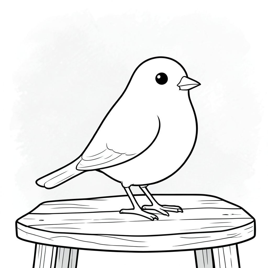 của màu PURE AND WHITE, tập trung vào các yếu tố cốt lõi và hướng đến cảm giác thanh bình, đơn giản. Tôi sẽ ưu tiên các yếu tố cốt lõi và tránh bất kỳ yếu tố nào vi phạm hướng dẫn. Mô tả hình ảnh: Là một nền trắng đơn giản, hơi có kết cấu. Nó có màu trắng mềm, hơi kem, không được đánh bóng quá mức. Tiêu điểm chính là một con chim duy nhất, được kết xuất hoàn hảo, ở giữa hơi lệch tâm. Con chim: * Đầu của con chim là một hình tam giác nhỏ, hơi tròn. Mỏ ngắn và hơi dốc xuống, tạo thành một đường cong nhẹ nhàng. Đôi mắt to, và hơi hình quả hạnh, nằm ngay bên dưới mỏ. Họ là một, giàu có.  * Cơ thể nhẵn, hình bầu dục, màu trắng kem. Nó hơi dài, gợi ý một con chim nhỏ, mỏng manh. Có một đường cong tinh tế, nhẹ nhàng ở phía sau cơ thể.  * Đuôi là một chùm dài, mỏng và hơi cong, cũng có màu trắng kem. Nó được đặt ngay bên dưới cơ thể của con chim, bắt chước một đường cong duyên dáng. Đó không phải là một điểm sắc nhọn; đó là một đường cong mềm mại, uyển chuyển.  * Tỷ lệ của con chim được xem xét cẩn thận - nó không quá lớn hoặc quá nhỏ. Chân hoàn toàn vắng mặt. Cơ thể được sắp xếp hợp lý, với một đường cong hơi hướng lên.  * Con chim hoàn toàn đơn sắc - tinh khiết và trắng. Không có sự thay đổi tinh tế trong giai điệu. Môi trường: * Một chiếc bàn gỗ nhỏ, mộc mạc nằm hơi lệch tâm ở phía trước. Bàn có tông màu gỗ ấm áp - a .  * Hậu cảnh là một vùng màu trắng được làm mờ nhẹ, có kết cấu nhẹ. Đó không phải là một cảnh quan chi tiết; Đó là một màu trắng đơn giản, hơi tắt. Có một vài đường thẳng đứng tinh tế, rất mờ nhạt - có lẽ là các cạnh của bàn - để thêm cảm giác chiều sâu mà không làm phân tâm con chim. Nền rất tối giản - vừa đủ để mang lại cảm giác không gian. Đó là một màu trắng rất, gần như trong mờ. Ấn tượng tổng thể: Hình ảnh được cố tình tối giản. Trọng tâm hoàn toàn là con chim, tạo cảm giác tĩnh lặng và yên bình. Nền đơn giản, gọn gàng giúp tăng cường sự hiện diện của loài chim. Cảm giác tổng thể là một trong những sự yên tĩnh nhẹ nhàng.

---

Tôi đã tập trung vào việc tạo ra một cảnh mà các yếu tố cốt lõi của hướng dẫn mà không thêm bất kỳ yếu tố nào có thể vi phạm chúng. Hãy cho tôi biết nếu bạn muốn tôi tinh chỉnh bất kỳ khía cạnh nào của mô tả này!, trang màu, nghệ thuật đường nét, nền trắng