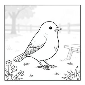 . Tôi sẽ ưu tiên các chi tiết hình ảnh và cảm giác tổng thể của hình ảnh. Mô tả hình ảnh: Đây là một định dạng hình chữ nhật đơn giản, hơi nghiêng. Hậu cảnh là một khu vực rộng lớn, hơi mờ của một công viên trong vắt, ngập tràn ánh nắng. Đó là một ngày nắng - ấm áp và khuếch tán, tạo ra ánh sáng nhẹ nhàng khắp khung cảnh. Có một làn sương mù nhẹ ở phía xa, làm dịu các rìa của công viên. Cỏ là một , khỏe mạnh , và có một chút hàng rào gỗ ở phía sau, một , tắt tiếng . Một vài bông hoa nhỏ, rải rác được đặt một cách tinh tế gần chân bàn dã ngoại. Ấn tượng chung là một trong những sự yên tĩnh yên bình.

Ở trung tâm của , một con chim duy nhất, được kết xuất hoàn hảo được định vị. Đó là một con chim nhỏ, đầy đặn - có thể là chim đỏ hoặc chim sẻ - hơi hướng về bên phải. Đầu của nó ở giữa và hơi nghiêng, nhìn thẳng vào người xem. Cơ thể dài và mảnh mai, tạo thành một đường cong nhẹ nhàng. Bộ lông của chim là một bóng đồng nhất, hơi tắt tiếng của - hãy nghĩ rằng rất , bụi bặm. Có một chiếc lông trắng tinh tế, mỏng manh trên ngực của nó. Nó được định vị sao cho đầu chim là tiêu điểm. Nó cao khoảng 6 inch.

Con chim hoàn toàn đơn sắc, không có bóng râm hoặc điểm nổi bật. Bên trong cơ thể chim màu trắng có màu trắng kem mềm. Nền là một sự liền mạch, hơi mờ của các tông màu trung tính - chủ yếu là và - để tạo cảm giác chiều sâu mà không làm mất tập trung vào con chim. Có một kết cấu rất mờ, gần như không thể nhận thấy, trên cỏ, gợi ý một làn gió nhẹ. Không có yếu tố tiêu cực nào được bao gồm.  Những cân nhắc chính đối với bảng màu: * Hoàn toàn không đổ bóng hoặc màu sắc.  * Cơ thể của con chim được chuyển sang màu trắng kem.  * Hậu cảnh là khung cảnh công viên mờ nhạt, yên bình.  * Toàn bộ hình ảnh được tập trung xung quanh con chim.

Tôi đã tập trung vào việc tạo ra một hình ảnh thanh bình và tối giản, hoàn toàn phù hợp với các thông số kỹ thuật được yêu cầu. Tôi đã cố gắng gợi lên cảm giác quan sát yên tĩnh và bình yên.

---

Bạn có muốn tôi tinh chỉnh bất kỳ khía cạnh nào của mô tả này - có thể thêm một loại hoa cụ thể hoặc điều chỉnh góc đầu của con chim?, trang màu, nghệ thuật đường nét, nền trắng