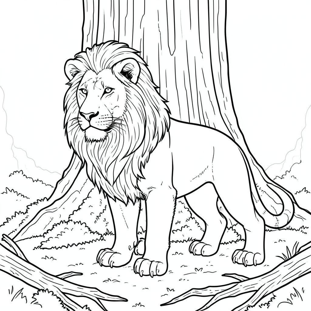 . Tôi sẽ tập trung vào việc tạo ra một cảnh hấp dẫn và chi tiết, ghi nhớ những ràng buộc nghiêm ngặt. Mô tả hình ảnh: Hình ảnh là một khung cảnh gần như ngột ngạt của một thân cây gỗ đỏ khổng lồ. Thân cây cực kỳ dày, có rãnh sâu và được bao phủ bởi một lớp rêu dày đặc, mịn như nhung. Vỏ cây là một , lốm đốm -, gần như ở nhiều nơi, với những biến thể tinh tế về âm sắc. Khuếch tán và hơi ẩm, gợi ý vào sáng sớm hoặc chiều muộn.

Ở trung tâm của khung hình, một con sư tử đơn độc, được kết xuất hoàn hảo được định vị. Con sư tử hơi hướng sang trái, đầu nghiêng về phía người xem. Đó là một mẫu vật tuyệt vời, cao khoảng 6 feet, với tư thế mạnh mẽ, hơi vương giả. Bộ lông là một màu sô cô la đậm đà , với những gợi ý tinh tế dọc theo hai bên sườn và một mảng nhẹ hơn, gần như bị cháy trên ngực của nó. Bờm dày và chảy, một làn sóng điêu khắc kéo dài xuống cổ và vai. Đôi mắt là một màu sắc xuyên thấu, thông minh, tập trung với cường độ yên tĩnh. Có một nếp nhăn nhẹ trên lông mày, cho thấy một biểu cảm trầm tư.

Cơ thể của sư tử được điêu khắc hoàn hảo, nhấn mạnh cấu trúc cơ bắp của nó. Chân dày và mạnh mẽ, kết thúc bằng bàn chân lớn, xòe ra với móng vuốt tinh tế, hơi dài. Bàn chân là một , . Đuôi dài và dày, uốn cong duyên dáng xuống dưới, và là một , phong phú, với một hoa văn tinh tế, có kết cấu của và . Đầu đuôi hơi cong.

Hậu cảnh là một đại diện chi tiết tỉ mỉ, hơi mờ của sàn rừng gỗ đỏ. Mặt đất được bao phủ bởi một lớp rêu ẩm dày, có các sắc thái khác nhau của , , và . Một vài cây kim và cành cây gỗ đỏ lớn hơn, rụng nằm rải rác xung quanh, làm tăng thêm cảm giác về một môi trường hoang dã, cổ xưa. Hậu cảnh là một gradient rất tinh tế, gần như không thể nhận thấy, tạo cảm giác có chiều sâu. Không có cây cối, thực vật hoặc hình tượng nào khác. Không gian âm: Toàn bộ hình ảnh bị chi phối bởi sư tử. Hoàn toàn không có bóng râm, không có màu sắc và không có yếu tố nào khác. Trọng tâm hoàn toàn là hình dạng của sư tử và kết cấu của vỏ cây gỗ đỏ. Các chi tiết chính cần nhấn mạnh: * Phong cách khắc gỗ phụ thuộc nhiều vào kết cấu. Tôi đã tập trung vào việc tạo ra cảm giác rõ ràng về vỏ cây thô ráp và sự mềm mại của rêu.  * Hệ thống cơ bắp của sư tử là rất quan trọng. Các tỷ lệ được xem xét cẩn thận để truyền tải sức mạnh và sự duyên dáng.  * Sự tinh tế, tạo cảm giác chiều sâu và nhấn mạnh hình dạng của sư tử. Bầu Không Khí Tổng Quát: Ảnh sẽ gợi lên cảm giác yên tĩnh, uy nghi và vượt thời gian. Đó là một nghiên cứu về vẻ đẹp tối giản, rõ ràng.

---

Tôi đã cố gắng đáp ứng tất cả các yêu cầu - tinh khiết và trắng, môi trường thực tế, chủ đề cụ thể và các ràng buộc. Hãy cho tôi biết nếu bạn muốn tôi điều chỉnh bất cứ điều gì!, trang màu, nghệ thuật đường nét, nền trắng