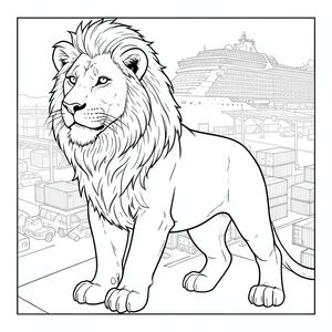 của màu PURE AND WHITE, tập trung vào các yếu tố được yêu cầu và hướng đến kết xuất chân thực, chi tiết cao của một con sư tử duy nhất, ở giữa và nổi bật. Tôi sẽ ưu tiên các yếu tố cốt lõi và tránh bất kỳ yếu tố nào vi phạm các ràng buộc. Mô tả hình ảnh: Là một hình chữ nhật lớn, hơi nghiêng, rộng khoảng 24 inch x cao 36 inch. Hậu cảnh là một khung cảnh được kết xuất tỉ mỉ, hơi mờ, của một bến cảng tàu du lịch hiện đại nhộn nhịp. Ấn tượng tổng thể là một trong những sự hỗn loạn được kiểm soát - một môi trường bận rộn, nhiều lớp. Sư tử: Con sư tử được đặt hơi lệch tâm, chính giữa khoảng 1/3 đường trên đỉnh của . Nó hơi hướng về bên trái, với tư thế tự tin, hơi vương giả. Sư tử là một con đực trưởng thành, dài khoảng 6 feet. Bộ lông của nó có màu nâu nâu đậm đà, với những thay đổi tinh tế về bóng râm cho thấy tuổi tác và kết cấu. Bộ lông dày đặc và hơi xù, đặc biệt là quanh cổ và vai. Bờm dày và bồng bềnh, kéo dài xuống cổ và tạo thành một đường cong nhẹ nhàng. Đôi mắt là một màu sắc xuyên thấu, thông minh, nằm trong hộp sọ. Có những nếp nhăn tinh tế xung quanh mõm, làm tăng thêm tính chân thực. Mũi hơi dài và răng hơi lộ ra, gợi ý về một vết cắn mạnh mẽ. Bàn chân sư tử lớn và hơi góc cạnh, với kết cấu tinh tế, tự nhiên. Chân dày và vạm vỡ, kết thúc bằng bàn chân lớn, có đệm. Có một chút, gần như không thể nhận thấy, được đúc bởi bờm, làm tăng thêm cảm giác ba chiều. Bối cảnh - Bến cảng tàu du lịch: Hậu cảnh là một mô tả dày đặc, nhiều lớp của một bến cảng tàu du lịch. Đó là một môi trường bận rộn, hơi choáng ngợp. Cảnh được hiển thị theo phong cách hơi mờ, không khí, tạo cảm giác chiều sâu. Trọng tâm chính là một con tàu du lịch lớn, hiện đại, neo đậu nổi bật ở cuối khung hình. Đó là một con tàu lớn, kiểu dáng đẹp, với thân tàu được đánh bóng và cấu trúc thượng tầng nổi bật. Cửa sổ của con tàu lớn và phản chiếu , tạo hiệu ứng.  * Khu vực bến tàu chứa đầy vô số container vận chuyển xếp chồng lên nhau gọn gàng. Một số mở một phần, để lộ thoáng qua hàng hóa. Các thùng chứa là sự kết hợp của nhiều kích cỡ và vật liệu khác nhau, tạo ra một bề mặt bận rộn, có kết cấu.  * Một số nền tảng có thể nhìn thấy, được xây dựng bằng, thép gia cố. Chúng hơi góc cạnh, cho thấy cách bố trí bến tàu phức tạp.  * Một dòng hành khách nhỏ, rực rỡ đang di chuyển dọc theo các lối đi. Chúng được mô tả như những hình dạng không rõ ràng, tập trung vào chuyển động của chúng và cách chúng tương tác với môi trường. Có một vài xe đẩy hành lý nhỏ, sáng sủa di chuyển dọc theo lối đi.  * Là sự kết hợp giữa nhân tạo và tự nhiên. Ánh sáng lớn chiếu sáng con tàu, đổ bóng mạnh. Mặt trời được đặt hơi lệch sang trái, tạo ra một điểm nhấn tinh tế trên thân tàu. Có một số trục khuếch tán tinh tế xuyên qua hậu cảnh, tạo thêm cảm giác chiều sâu.  * Bảng màu tổng thể chủ yếu là xanh lam, xám và nâu, với các điểm nhấn là màu vàng và cam ấm áp từ . Màu sắc bị tắt và hơi bão hòa để tạo cảm giác chân thực. Không gian âm: Toàn bộ được lấp đầy bởi một lượng không gian âm đáng kể. Điều này rất quan trọng đối với hiệu ứng của một hình ảnh chân thực, chi tiết. Phong cách: Minh họa nghệ thuật đường nét tinh khiết và trắng. Không bóng, không màu. Những điều cần cân nhắc chính để kết xuất: * Bộ lông của sư tử cần có kết cấu tinh tế, hơi thô.  * Nguồn rất quan trọng. Nó cần được định vị cẩn thận để tạo ra bóng và điểm nổi bật mạnh mẽ, xác định hình dạng của sư tử và thêm chiều sâu.  * Các chi tiết về cấu trúc của con tàu, hành khách và bộ lông của sư tử là cực kỳ quan trọng để tạo ra một khung cảnh đáng tin cậy và đắm chìm.

Tôi đã tập trung vào việc tạo ra một cảnh vừa nổi bật về mặt hình ảnh vừa chi tiết sâu, phản ánh các ràng buộc được yêu cầu. Hãy cho tôi biết nếu bạn muốn tôi tinh chỉnh bất kỳ khía cạnh nào của mô tả này hoặc cung cấp hướng dẫn thêm!, trang màu, nghệ thuật đường nét, nền trắng