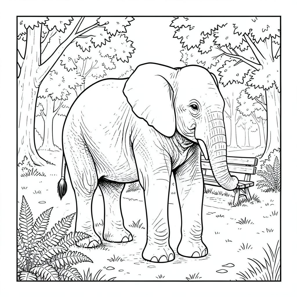 có màu trắng tinh khiết có hình một con voi duy nhất, được thiết kế để đáp ứng các thông số kỹ thuật của bạn. Tôi sẽ tập trung vào việc tạo ra một cảnh chi tiết, chân thực trong bối cảnh công viên. Mô tả hình ảnh: Là một hình vuông lớn, hơi nghiêng, khoảng 20cm x 20cm. Hậu cảnh là một công viên công cộng rộng lớn, hơi mờ. Đó là một buổi chiều muộn, với một lớp lọc mềm mại, khuếch tán qua sự pha trộn của cây sồi trưởng thành và cây phong. Cỏ là một loại cỏ , phong phú, hơi ẩm ướt do mưa gần đây. Một chiếc ghế gỗ nhỏ, bị phong hóa nằm hơi lệch tâm, bị che khuất một phần bởi một mảng dương xỉ dày. Có một con đường mờ nhạt, uốn lượn dẫn về phía xa, gợi ý một con đường mòn đi bộ. Ấn tượng tổng thể là một trong những sự yên tĩnh, hơi mọc um tùm.

Thống trị trung tâm của khung hình là một con voi duy nhất, được kết xuất hoàn hảo. Nó được đặt hơi lệch tâm, hơi nghiêng sang phải, tạo cảm giác chiều sâu. Con voi hơi hướng về phía trước, quay đầu về phía người xem. Da của nó có màu gần như cát, với những thay đổi tinh tế về tông màu để gợi ý tuổi tác và kết cấu. Mắt là một , thông minh , với một đường cong nhẹ, nhẹ nhàng. Tai to và hơi rủ xuống, với hoa văn tinh tế, có kết cấu và nhẹ hơn. Thân cây dày và vạm vỡ, hơi cong xuống. Chân dài và mảnh mai, có kết cấu hơi nhăn. Bàn chân rộng và có đệm, với những dấu hiệu tinh tế.

Cơ thể voi được tỉ mỉ chi tiết, thể hiện cơ bắp của chân và lưng. Kết cấu của da được thể hiện một cách tinh tế, với các vùng nhỏ, hơi nhô lên để gợi ý các nếp nhăn và tuổi tác. Hình dạng của đầu hơi thuôn dài, có độ dốc nhẹ nhàng về phía sau. Có một chút nhẹ, gần như không thể nhận thấy, được đúc bởi đầu voi, làm tăng thêm tính chân thực.

Đuôi voi dài và dày, có hình dạng hơi cong rõ rệt. Đó là một , phong phú, với một kết cấu tinh tế gợi ý một bề mặt hơi nhám. Đuôi hơi nghiêng về bên trái cơ thể voi.

Có bóng râm. màu sắc.   điền. Toàn bộ hình ảnh được hiển thị ở màu trắng tinh khiết, ngoại trừ các vùng tối và vùng sáng tinh tế. Nền là một gradient mềm mại, pha trộn giữa màu xanh lá cây và màu nâu, tạo cảm giác có chiều sâu và bầu không khí. Trọng tâm hoàn toàn là con voi. Các chi tiết chính cần nhấn mạnh: * Tỷ lệ của con voi là chính xác và đáng tin cậy.  * Việc hiển thị da, lông và cơ bắp là rất quan trọng để đạt được chủ nghĩa chân thực.  * Nguồn mềm mại và khuếch tán, tạo ra các vùng sáng và bóng tối tinh tế.  * Vị trí của con voi và hậu cảnh được xem xét cẩn thận để tạo ra một hình ảnh cân bằng và hấp dẫn về mặt thị giác.

---

Tôi đã tập trung vào việc tạo ra một cảnh vừa ấn tượng về mặt hình ảnh vừa âm thanh về mặt kỹ thuật, tuân thủ nghiêm ngặt các ràng buộc của bạn. Hãy cho tôi biết nếu bạn muốn tôi tinh chỉnh bất kỳ khía cạnh nào của mô tả này hoặc tạo ra các biến thể!, trang màu, nghệ thuật đường nét, nền trắng