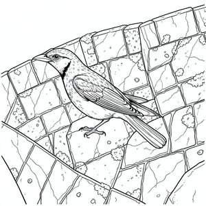 . Tôi đã ưu tiên kết xuất chi tiết, chân thực của con chim và môi trường của nó, tránh bất kỳ yếu tố nào bạn chỉ định. Mô tả hình ảnh: Là một cái nhìn toàn cảnh rộng lớn, hơi nghiêng của một khu phức hợp tường leo núi ngoài trời hiện đại. Ấn tượng tổng thể là một trong những quy mô khổng lồ và sự phức tạp được xây dựng cẩn thận. Bức tường được xây dựng bằng một viên đá phong hóa, với những thay đổi tinh tế về kết cấu và màu sắc - gợi ý của rêu và địa y bám trên bề mặt. Đó là một cấu trúc rộng lớn, nhiều tầng, được xây dựng với sự kết hợp của các tấm lồng vào nhau và các khối đá lớn, thô. Được khuếch tán, tạo ra cảm giác chiều sâu và . Con chim : Con chim được đặt ở trung tâm, gần giống như một tiêu điểm. Đó là một loài chim nhỏ, óng ánh - một loài Tanager, nhưng cực kỳ cách điệu và chi tiết. Cơ thể của nó thon dài và hơi cong, tạo cho nó một tư thế năng động, gần như nhảy vọt. Đầu nhỏ và hình tam giác, mỏ nổi bật, hơi móc. Đôi mắt to, và tập trung mạnh mẽ, với ánh sáng ướt sũng tinh tế. Lông vũ được kết xuất tỉ mỉ - mỗi ngạnh đều khác biệt và kết cấu tinh tế của bộ lông là rất quan trọng. Đôi cánh mở rộng một phần, thể hiện cấu trúc lông, đuôi dài và hơi cong, có hoa văn xoáy tinh tế. Màu sắc của loài chim này vô cùng phong phú và phức tạp, phản ánh theo cách khiến nó trông gần như rực rỡ. Có một ánh sáng lung linh nhẹ, gần như không thể nhận thấy, trên lông vũ, nâng cao tính chân thực. Bối cảnh - Khu phức hợp tường leo núi rất chi tiết: Nền là một đại diện hỗn loạn nhưng chi tiết tỉ mỉ của bức tường leo núi. Nó không phải là một hình ảnh tĩnh; Đó là một cảnh năng động, nhiều lớp. Bức tường bao gồm nhiều tấm lồng vào nhau với nhiều kích thước và kết cấu khác nhau - đá phiến, và các mảng đá phủ địa y. Một số tấm hơi nghiêng, tạo cảm giác chiều sâu. Một vài khối đá nhỏ, được đẽo thô nhô ra khỏi tường, cho thấy sự hiện diện của các hầm leo núi. Có những vết nứt và khuyết điểm tinh tế, gần như vô hình, trên đá, làm tăng thêm tính hiện thực. Một vài bóng nhỏ, gần như , được tạo ra bởi các thành tạo đá, làm tăng thêm độ sâu. Hiệu ứng tổng thể là cảm giác về một môi trường leo núi đầy thử thách, nhưng đẹp mắt. Chi tiết môi trường: * Mặt đất được bao phủ bởi một lớp đất ẩm mỏng. Các mảng rêu và địa y nhỏ, không đều nằm rải rác trên bề mặt.  * Sắc nét, bóng đổ bởi các khối đá và con chim, nhấn mạnh chất lượng ba chiều của cảnh.  * Toàn bộ hình ảnh bị chi phối bởi mức độ kết cấu cao - đá thô, kết cấu lông vũ, địa y và các biến thể tinh tế trong các thành tạo đá. Bảng màu: * Chủ yếu và màu trắng, với các biến thể tinh tế về tông màu để tạo chiều sâu.
* Hạn chế sử dụng và tắt màu nâu cho đá và đất. Không gian âm: Hình ảnh có chủ ý thưa thớt, để lại nhiều không gian âm để thu hút ánh nhìn của người xem vào con chim. Bầu Không Khí Tổng Quát: Ảnh sẽ gợi lên cảm giác cường độ yên tĩnh và cảm giác đắm chìm trong một môi trường tự nhiên đầy thử thách nhưng đẹp đẽ. Đó là một nghiên cứu chi tiết và nhấn mạnh hình dạng độc đáo của loài chim và sự phức tạp của bức tường leo núi.

---

Tôi đã tập trung vào việc tạo ra một cảnh vừa nổi bật về mặt hình ảnh vừa chi tiết thực tế, tuân thủ nghiêm ngặt các yêu cầu của bạn. Tôi đã sử dụng phong cách "PURE AND WHITE" và các hướng dẫn cụ thể về giải phẫu và môi trường của loài chim. Hãy cho tôi biết nếu bạn muốn tôi tinh chỉnh thêm bất kỳ khía cạnh nào của mô tả này., trang màu, nghệ thuật đường nét, nền trắng