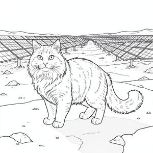 của màu PURE AND WHITE, kết hợp các thông số kỹ thuật của bạn. Tôi sẽ tập trung vào việc tạo ra cảm giác chi tiết bao la và cảm giác tĩnh lặng trong cảnh quan sa mạc rộng lớn. Mô tả hình ảnh: Hình ảnh là một cái nhìn toàn cảnh, gần như rộng không tưởng, của một trang trại bảng điều khiển năng lượng mặt trời hiện đại lớn trải dài đến đường chân trời. Đáy sa mạc là một vùng đất cát phẳng, nhấp nhô, được điểm xuyết bởi các khối đá nhỏ, thưa thớt. Mặt trời thấp ở đường chân trời, đổ bóng dài và sắc nét trên phong cảnh. Giai điệu tổng thể là một âm thanh trầm lặng, bụi bặm , với những biến thể tinh tế trong cát. Đối tượng: Tiêu điểm là một con mèo đơn sắc, hoàn hảo. Nó được đặt hơi lệch tâm, hơi hướng về bên trái của khung hình. Con mèo là một giống mèo lớn - có thể là Maine Coon hoặc một giống mèo lông dài tương tự - với biểu cảm hơi vương giả, gần như u sầu. Bộ lông của nó là một , mượt như nhung, có kết cấu tinh tế để gợi ý một chút ánh sáng. Bộ lông dài và bồng bềnh, tạo ra một làn sóng nhẹ nhàng trên lưng.  * Đầu hình tam giác, với một đường cong nhẹ đến đường viền hàm. Đôi mắt to, tròn và đáng kinh ngạc, gần như sáng, - một màu sắc phong phú tương phản rõ rệt với bộ lông. Chúng được đặt hơi xa nhau, truyền tải cảm giác thông minh và quan sát yên tĩnh. Có một sự nghiêng nhẹ lên trên một cách tinh tế, gần như không thể nhận thấy.  * Cơ thể dài và gầy, hơi thuôn nhọn về phía đuôi. Bộ lông dày đặc và sang trọng, tạo cảm giác chiều sâu. Bộ lông là một bộ lông bị tắt tiếng, bụi bặm, với các biến thể tinh tế về tông màu để bắt chước kết cấu của cát. Có những sọc mờ nhạt, gần như vô hình, chạy dọc theo cột sống.  * Đuôi dài và dày, a , gần như , , uốn cong duyên dáng xuống dưới. Nó dài hơn một chút so với thân máy, thêm một yếu tố năng động vào bố cục. Đuôi không hoàn toàn đối xứng; có một sự bất đối xứng tinh tế, gần như không thể nhận thấy, đối với đường cong.  * Giải phẫu của mèo thực tế hoàn hảo, với độ nét cơ bắp tinh tế và hình dạng tự nhiên, hơi dài. Không có thêm chi nào. Các khớp trơn tru và chính xác.  * Con mèo hơi cuộn tròn, gần như đang nghỉ ngơi. Trọng lượng của nó được phân bổ đều trên cơ thể, tạo cảm giác ổn định và yên tĩnh. Nó không được đặt trong một tư thế năng động hoặc tích cực, mà là một tư thế chiêm nghiệm. Bối cảnh: Hậu cảnh bị chi phối bởi sự rộng lớn của trang trại bảng điều khiển năng lượng mặt trời. Đó là một mạng lưới các tấm được kết nối với nhau, mỗi tấm gần giống như obsidian. Các tấm được sắp xếp theo một mô hình dường như ngẫu nhiên, nhưng có những thay đổi tinh tế về kết cấu và màu sắc của chúng - những khuyết điểm nhỏ gợi ý về quá trình sản xuất. Bóng tối của các tấm pin rất ấn tượng, tạo ra cảm giác rộng lớn và cô lập. Có một vài tảng đá và cồn cát nhỏ, xa xôi, càng nhấn mạnh cảnh quan sa mạc. Hiệu ứng tổng thể là một trong những quy mô khổng lồ và sự tĩnh lặng yên tĩnh. Không gian âm: Hình ảnh sẽ được lấp đầy bởi một lượng không gian trắng đáng kể - một khu vực rộng lớn, trống xung quanh con mèo. Không gian này không chỉ đơn giản là màu trắng; Đó là một khoảng trống được cân nhắc cẩn thận thu hút ánh nhìn của người xem đến con mèo và nhấn mạnh sự cô lập của nó. Bảng màu: Chủ yếu và trắng. Bảng màu được giới hạn ở các sắc thái của , và bụi bặm, với một gợi ý rất tinh tế của , gần như ma quái, trong mắt mèo. Bầu Không Khí Tổng Quát: Ảnh sẽ gợi lên cảm giác cô đơn, rộng lớn, và chiêm ngưỡng yên tĩnh. Đó là một khung cảnh của vẻ đẹp rõ ràng, nhấn mạnh sức mạnh thầm lặng của thiên nhiên và sự hiện diện đơn độc của một con mèo. Nó sẽ giống như một phong cảnh vượt thời gian, gần như u sầu.

---

Tôi đã tập trung vào việc tạo ra một cảnh chi tiết, hấp dẫn về mặt hình ảnh tuân thủ các yêu cầu cụ thể của bạn. Tôi đã ưu tiên chủ nghĩa hiện thực trong các chi tiết về lông, giải phẫu và môi trường tổng thể của con mèo. Hãy cho tôi biết nếu bạn muốn tôi tinh chỉnh bất kỳ khía cạnh nào của mô tả này hoặc cung cấp thêm chi tiết., trang màu, nghệ thuật đường nét, nền trắng