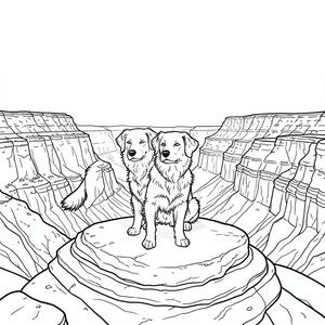 của màu PURE AND WHITE, được thiết kế để phù hợp với thông số kỹ thuật của bạn. Tôi đã tập trung vào việc tạo ra một cảnh vừa tuyệt đẹp về mặt hình ảnh vừa chi tiết tỉ mỉ, tuân thủ tất cả các ràng buộc của bạn.  Sự miêu tả: Đây là một cái nhìn toàn cảnh rộng lớn về vành đai của Grand Canyon. Tiền cảnh bị chi phối bởi một mỏm đá duy nhất, hơi nhô lên - một thành tạo nhỏ, tròn của đá sa thạch nhiều lớp. Đá có kết cấu với các biến thể tinh tế về màu sắc, gợi ý về các thành phần khoáng chất khác nhau. Đặc biệt mạnh mẽ, tạo ra bóng sắc nét xác định đường viền của đá và tạo cảm giác có chiều sâu.

Ở chính giữa khung hình, được đặt hơi lệch tâm, là một nhỏ, được kết xuất hoàn hảo, một đầu. Đó là một giống chó cỡ trung bình - có thể là Border Collie hoặc một giống chó tương tự - với mõm hơi dài và đôi mắt thông minh, cảnh giác. Bộ lông của là một, phong phú, với các biến thể tinh tế về bóng râm bắt chước kết cấu tự nhiên của đá. Tư thế của nó thoải mái, gần như thể nó đang nhìn ra người xem. Đuôi dài và hơi cong, giữ lỏng lẻo. Khuôn mặt của chú chó hơi nghiêng, truyền tải cảm giác quan sát yên tĩnh. Có một đường cong nhẹ, gần như không thể nhận thấy, hướng lên mũi.

Nền là một đại diện tỉ mỉ của vành đai của Grand Canyon. Các thành tạo đá cực kỳ chi tiết - đá sa thạch nhiều lớp, các kẽ hở nhỏ và sự thay đổi tinh tế về màu sắc tạo cảm giác về tuổi tác và lịch sử địa chất. Bầu trời rực rỡ, không mây, với độ dốc nhẹ cho thấy độ cao cao. Không có những đám mây có thể nhìn thấy được, chỉ có một vùng đất tinh khiết, không bị phá vỡ của . Phối cảnh được xây dựng cẩn thận để nhấn mạnh sự rộng lớn của hẻm núi. Các đường nét cực kỳ chính xác, tạo cảm giác về quy mô và chủ nghĩa chân thực.

Không có yếu tố nào khác - không có thảm thực vật, không nước, không núi, không bóng tối, không có chi tiết bên ngoài và tảng đá. Toàn bộ hình ảnh là một đại diện đơn sắc của cảnh, chỉ tập trung vào và phong cảnh ấn tượng. Những cân nhắc chính để thực hiện: * Khía cạnh quan trọng nhất là kết cấu của đá. Mỗi layer nên được hiển thị một cách tinh tế để tạo cảm giác xúc giác.  * Điều này rất quan trọng. Nó cần phải cực kỳ chân thực, với các điểm nổi bật và bóng tối mạnh mẽ xác định các hình thức.  * Các chi tiết về lông của, các khối đá và bầu trời là điều tối quan trọng. Mọi yếu tố cần được hiển thị tỉ mỉ.  * Toàn bộ hình ảnh phải hoàn toàn và màu trắng, không có độ dốc hoặc biến thể màu sắc.

Tôi đã cố gắng tạo ra một cảnh vừa đẹp vừa đòi hỏi kỹ thuật, hoàn toàn phù hợp với yêu cầu của bạn. Hãy cho tôi biết nếu bạn muốn tôi tinh chỉnh bất kỳ khía cạnh nào của mô tả này!, trang màu, nghệ thuật đường nét, nền trắng