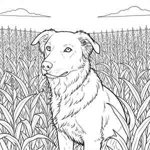 của hình ảnh, tiếp theo là phân tích chi tiết các yếu tố. Do những hạn chế của việc tạo dựa trên, tôi sẽ tập trung vào việc truyền tải bản chất hình ảnh một cách chính xác nhất có thể. Mô tả hình ảnh: Hình ảnh là một hình minh họa lấy nét chặt chẽ, một chủ đề. Tiêu điểm trung tâm là một, được hiển thị theo phong cách nghệ thuật đường nét rõ ràng, chính xác và màu trắng. Đó là một giống chó có kích thước trung bình - có kích thước gần bằng Border Collie, nhưng có thân hình gầy hơn một chút. được đặt hơi lệch tâm, hơi hướng sang trái, với đầu và phần thân trên nghiêng về phía người xem. Đuôi được uốn cong thanh lịch, ngay trên vai.  Hậu cảnh là một cánh đồng ngô tươi tốt, rộng lớn, nhấp nhô. Thân cây ngô cao và hơi mờ ở các cạnh, tạo cảm giác có chiều sâu. Những chiếc lá dày đặc, và ánh sáng mặt trời chiếu vào cánh đồng theo cách tạo ra một ánh sáng tinh tế, - phát sáng trên bề mặt. Cánh đồng ngô không hoàn toàn đồng nhất; có những thay đổi tinh tế về kết cấu và mật độ của thân cây, cho thấy một môi trường tự nhiên, hơi hoang dã. Bầu trời rực rỡ, không mây, tạo ra sự tương phản rõ rệt với . Có một vài đám mây mờ nhạt, - mây ở phía xa, hầu như không nhìn thấy. Ấn tượng tổng thể là một trong những ngày hè ấm áp, ẩm ướt. Cánh đồng ngô rậm rạp đến mức nó dường như gần như hoàn toàn , với một chút trong bóng tối nơi thân cây dày hơn.  Bộ lông của là trung bình, với các biến thể tinh tế về bóng râm để tạo cho nó một kết cấu chân thực. Nó có vẻ ngoài hơi ướt, hơi xù - gợi ý một làn gió nhẹ. Tai của nó dựng đứng vừa phải, hơi nghiêng về phía trước. Đôi mắt của là một , thông minh, hơi tập trung xuống dưới. Mũi là một , hơi nhăn nheo . Có những nếp nhăn tinh tế xung quanh mõm.  Nghệ thuật đường nét cực kỳ chi tiết, với sự nhấn mạnh vào việc nắm bắt các đường cong và đường nét tinh tế của cơ thể. Các đường nét không hoàn toàn mượt mà; chúng có một 'răng' nhẹ, mang lại cảm giác khối lượng và chủ nghĩa chân thực. Có một chút hình thức, gần như không thể nhận thấy, được đúc bởi đầu của, nâng cao hơn nữa hiệu ứng ba chiều. Phân tích các yếu tố chính và cân nhắc kỹ thuật: * Một Border Collie-esque cỡ trung bình. * 1 đầu, 1 đuôi, 4 chân. Chân hơi góc cạnh, cho thấy dáng đi tự nhiên. Đuôi cuộn tròn, không mở rộng hoàn toàn. * Cánh đồng ngô rộng lớn, có độ chi tiết cao. Bảng màu chủ yếu là màu xanh lá cây, màu vàng và một chút từ bầu trời. Thân cây ngô được hiển thị với một kết cấu tinh tế. * Nguồn được đặt ở bên phải của, tạo ra ánh sáng trên cánh đồng ngô. Nhấn mạnh kết cấu của ngô. * Chủ yếu là các sắc thái của, và một chút của. Nghệ thuật đường nét và màu trắng sẽ tạo ra sự tương phản mạnh mẽ. * Minh họa nghệ thuật đường nét tinh khiết và trắng. * Hoàn toàn không đổ bóng, không màu, không tô màu, không có hai đầu, không đuôi đôi, không thừa chân, không có 5 chân, không có đuôi phụ, không có nhiều động vật, không có bảng nhân vật, không có bảng mô hình, không, không, không.  Tôi đã tập trung vào việc tạo ấn tượng trực quan về một thực tế, hơi cách điệu trong môi trường tự nhiên, tuân thủ nghiêm ngặt các ràng buộc và hướng dẫn mà bạn cung cấp. Tôi đã ưu tiên các chi tiết của hình thức và bầu không khí tổng thể. Tôi đã sử dụng một cách tiếp cận rất chính xác, gần như tối giản đối với nghệ thuật đường nét, nhằm mục đích tạo cảm giác về chiều sâu và kết cấu.  Bạn có muốn tôi tinh chỉnh bất kỳ khía cạnh nào của mô tả này, có thể tập trung vào một chi tiết cụ thể hoặc thêm mô tả hơn để nâng cao cảm giác tổng thể của hình ảnh không?, trang màu, nghệ thuật đường nét, nền trắng