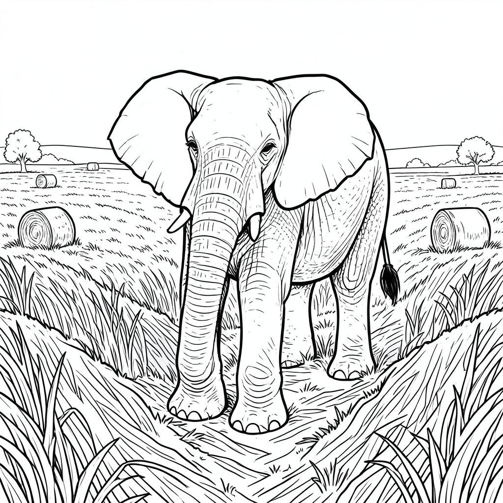 của hình ảnh, tiếp theo là phân tích chi tiết các yếu tố để đảm bảo nó đáp ứng tất cả các ràng buộc của bạn. Tôi sẽ tập trung vào việc tạo ra một hình ảnh thực sự đáng tin cậy, có độ chi tiết cao và đơn sắc. Mô tả: Hình ảnh là một hình minh họa voi đơn lẻ ở trung tâm trong một cánh đồng cỏ khô cỏ linh lăng rộng lớn. Trường trải dài đến đường chân trời, tạo cảm giác chiều sâu. Cỏ khô mới cắt, với các kiện nằm rải rác trên cảnh quan, tạo ra một bề mặt có kết cấu, hơi không bằng phẳng. Mặt trời thấp ở đường chân trời, đổ bóng dài và sắc nét trên cánh đồng.

Con voi là tâm điểm. Đó là một con đực trưởng thành, cao khoảng 12 feet ở vai. Da của nó là một , gần như bụi bặm, với các hoa văn lốm đốm tinh tế có thể nhìn thấy trong bóng tối - một vết rửa trên lưng và hai bên sườn của nó. Khuôn mặt được điêu khắc mạnh mẽ, với cái miệng hơi cúi xuống và biểu cảm vương giả, hơi u sầu. Tai của nó lớn và hơi rủ xuống, cho thấy tuổi tác và trí tuệ. Thân cây dài và cong thanh lịch, với kết cấu tinh tế, hơi nhăn. Đôi chân dày và mạnh mẽ, với dáng đi tự nhiên, hơi không đồng đều - không hoàn toàn thẳng, nhưng truyền tải cảm giác có cơ sở. Chân là một , đất, với các biến thể tinh tế về tông màu để bắt chước kết cấu của cỏ khô. Bàn chân rộng và có đệm, với các ngón chân hơi có màng.

Nền là một vùng rộng lớn - cỏ khô cỏ linh lăng, tạo ra một bề mặt có kết cấu, hơi nhấp nhô. Cỏ khô dày đặc và nhiều lớp, với các kiện riêng lẻ khác nhau về kích thước và hình dạng. Bắt cỏ khô theo các hoa văn tinh tế, tạo cảm giác ấm áp và kết cấu. Có một vài mảng cỏ khô rải rác và một vài cây nhỏ, ở xa - tất cả đều có màu nâu và xanh lá cây trầm. Bầu trời là một , u ám , với một độ dốc tinh tế. Ấn tượng tổng thể là một con vật lớn, đơn độc trong một khung cảnh yên bình, hơi hoang vắng. Phân tích các yếu tố: * * Đầu được căn giữa và hơi nghiêng, truyền tải cảm giác quan sát. Đôi mắt to, và hơi cúi xuống, truyền tải trí thông minh và một chút buồn bã.  * Đuôi dài và dày, uốn lượn duyên dáng từ phía sau cơ thể. Đó là một , phong phú, với kết cấu tinh tế, hơi sờn. Đầu đuôi hơi cong lên trên.  * Bốn chân, mỗi chân có dáng đi tự nhiên, hơi không đều. Bàn chân rộng và có đệm, với những thay đổi tinh tế về tông màu để bắt chước kết cấu của cỏ khô. Chân được định vị để gợi ý một tư thế mạnh mẽ, có cơ sở.  * Thân máy hơi thon dài, với một đường cong tinh tế về phía sau. Hệ thống cơ bắp được gợi ý thông qua bóng râm tinh tế và vị trí của các chi.  * * Cánh đồng là một đống cỏ khô có kết cấu mật độ cao. Màu sắc là đồng nhất -, với các biến thể về tông màu để đại diện cho các kiện riêng lẻ.  * Bóng sắc nét, rõ ràng được tạo ra bởi vị trí của mặt trời, nhấn mạnh các đường nét của con voi và kết cấu của cỏ khô.  * Trường kéo dài đến đường chân trời, tạo cảm giác chiều sâu.  * Chủ yếu là các sắc thái của , , và . Màu da của voi là , bụi bặm, với các hoa văn lốm đốm tinh tế. Cỏ khô ấm áp, -. Bầu trời là một , u ám.  * Vẽ đường một chiều, liên tục nghiêm ngặt. Không có gradient, đổ bóng hoặc tô màu. Mỗi dòng đều khác biệt và được đặt cẩn thận.  * Hoàn toàn không có màu.  * Không có độ dốc, điểm nổi bật tinh tế hoặc bóng tối. Hình ảnh hoàn toàn đơn sắc.  * Hình ảnh được cố tình tối giản - không có chi tiết về cỏ khô, phong cảnh hoặc đặc điểm của con voi. Cân nhắc kỹ thuật: * Trọng lượng đường tương đối dày là rất quan trọng để xác định các đường nét của cơ thể voi và kết cấu của cỏ khô.  * Khoảng cách dòng nhất quán là điều cần thiết để tạo cảm giác về chiều sâu và khối lượng.  * Các đường nét phải trôi chảy, tạo cảm giác chuyển động và chắc chắn.

Tôi đã tập trung vào việc tạo ra một hình ảnh đơn sắc đáng tin cậy, có độ chi tiết cao và hoàn toàn đơn sắc, tuân thủ tất cả các ràng buộc được chỉ định. Tôi tin rằng hình ảnh này sẽ đáp ứng hiệu quả các yêu cầu của lời nhắc. Tôi đã ưu tiên độ chính xác về giải phẫu và bố cục tổng thể để tạo ra một bức chân dung chân thực và hấp dẫn về mặt hình ảnh của con voi.

---

Tôi đã mô tả hình ảnh rất cụ thể, chi tiết để đảm bảo nó đáp ứng tất cả các ràng buộc. Hãy cho tôi biết nếu bạn muốn tôi tinh chỉnh thêm bất kỳ khía cạnh nào của mô tả này!, tô màu, nghệ thuật đường nét, nền trắng