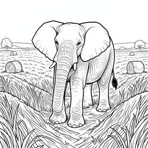 của hình ảnh, tiếp theo là phân tích chi tiết các yếu tố để đảm bảo nó đáp ứng tất cả các ràng buộc của bạn. Tôi sẽ tập trung vào việc tạo ra một hình ảnh thực sự đáng tin cậy, có độ chi tiết cao và đơn sắc. Mô tả: Hình ảnh là một hình minh họa voi đơn lẻ ở trung tâm trong một cánh đồng cỏ khô cỏ linh lăng rộng lớn. Trường trải dài đến đường chân trời, tạo cảm giác chiều sâu. Cỏ khô mới cắt, với các kiện nằm rải rác trên cảnh quan, tạo ra một bề mặt có kết cấu, hơi không bằng phẳng. Mặt trời thấp ở đường chân trời, đổ bóng dài và sắc nét trên cánh đồng.

Con voi là tâm điểm. Đó là một con đực trưởng thành, cao khoảng 12 feet ở vai. Da của nó là một , gần như bụi bặm, với các hoa văn lốm đốm tinh tế có thể nhìn thấy trong bóng tối - một vết rửa trên lưng và hai bên sườn của nó. Khuôn mặt được điêu khắc mạnh mẽ, với cái miệng hơi cúi xuống và biểu cảm vương giả, hơi u sầu. Tai của nó lớn và hơi rủ xuống, cho thấy tuổi tác và trí tuệ. Thân cây dài và cong thanh lịch, với kết cấu tinh tế, hơi nhăn. Đôi chân dày và mạnh mẽ, với dáng đi tự nhiên, hơi không đồng đều - không hoàn toàn thẳng, nhưng truyền tải cảm giác có cơ sở. Chân là một , đất, với các biến thể tinh tế về tông màu để bắt chước kết cấu của cỏ khô. Bàn chân rộng và có đệm, với các ngón chân hơi có màng.

Nền là một vùng rộng lớn - cỏ khô cỏ linh lăng, tạo ra một bề mặt có kết cấu, hơi nhấp nhô. Cỏ khô dày đặc và nhiều lớp, với các kiện riêng lẻ khác nhau về kích thước và hình dạng. Bắt cỏ khô theo các hoa văn tinh tế, tạo cảm giác ấm áp và kết cấu. Có một vài mảng cỏ khô rải rác và một vài cây nhỏ, ở xa - tất cả đều có màu nâu và xanh lá cây trầm. Bầu trời là một , u ám , với một độ dốc tinh tế. Ấn tượng tổng thể là một con vật lớn, đơn độc trong một khung cảnh yên bình, hơi hoang vắng. Phân tích các yếu tố: * * Đầu được căn giữa và hơi nghiêng, truyền tải cảm giác quan sát. Đôi mắt to, và hơi cúi xuống, truyền tải trí thông minh và một chút buồn bã.  * Đuôi dài và dày, uốn lượn duyên dáng từ phía sau cơ thể. Đó là một , phong phú, với kết cấu tinh tế, hơi sờn. Đầu đuôi hơi cong lên trên.  * Bốn chân, mỗi chân có dáng đi tự nhiên, hơi không đều. Bàn chân rộng và có đệm, với những thay đổi tinh tế về tông màu để bắt chước kết cấu của cỏ khô. Chân được định vị để gợi ý một tư thế mạnh mẽ, có cơ sở.  * Thân máy hơi thon dài, với một đường cong tinh tế về phía sau. Hệ thống cơ bắp được gợi ý thông qua bóng râm tinh tế và vị trí của các chi.  * * Cánh đồng là một đống cỏ khô có kết cấu mật độ cao. Màu sắc là đồng nhất -, với các biến thể về tông màu để đại diện cho các kiện riêng lẻ.  * Bóng sắc nét, rõ ràng được tạo ra bởi vị trí của mặt trời, nhấn mạnh các đường nét của con voi và kết cấu của cỏ khô.  * Trường kéo dài đến đường chân trời, tạo cảm giác chiều sâu.  * Chủ yếu là các sắc thái của , , và . Màu da của voi là , bụi bặm, với các hoa văn lốm đốm tinh tế. Cỏ khô ấm áp, -. Bầu trời là một , u ám.  * Vẽ đường một chiều, liên tục nghiêm ngặt. Không có gradient, đổ bóng hoặc tô màu. Mỗi dòng đều khác biệt và được đặt cẩn thận.  * Hoàn toàn không có màu.  * Không có độ dốc, điểm nổi bật tinh tế hoặc bóng tối. Hình ảnh hoàn toàn đơn sắc.  * Hình ảnh được cố tình tối giản - không có chi tiết về cỏ khô, phong cảnh hoặc đặc điểm của con voi. Cân nhắc kỹ thuật: * Trọng lượng đường tương đối dày là rất quan trọng để xác định các đường nét của cơ thể voi và kết cấu của cỏ khô.  * Khoảng cách dòng nhất quán là điều cần thiết để tạo cảm giác về chiều sâu và khối lượng.  * Các đường nét phải trôi chảy, tạo cảm giác chuyển động và chắc chắn.

Tôi đã tập trung vào việc tạo ra một hình ảnh đơn sắc đáng tin cậy, có độ chi tiết cao và hoàn toàn đơn sắc, tuân thủ tất cả các ràng buộc được chỉ định. Tôi tin rằng hình ảnh này sẽ đáp ứng hiệu quả các yêu cầu của lời nhắc. Tôi đã ưu tiên độ chính xác về giải phẫu và bố cục tổng thể để tạo ra một bức chân dung chân thực và hấp dẫn về mặt hình ảnh của con voi.

---

Tôi đã mô tả hình ảnh rất cụ thể, chi tiết để đảm bảo nó đáp ứng tất cả các ràng buộc. Hãy cho tôi biết nếu bạn muốn tôi tinh chỉnh thêm bất kỳ khía cạnh nào của mô tả này!, tô màu, nghệ thuật đường nét, nền trắng