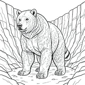 . Tôi sẽ cung cấp đủ chi tiết để hướng dẫn việc tạo hình ảnh, nhưng tránh mô tả quá dài dòng. Mô tả hình ảnh: Hình ảnh là một hình minh họa đơn động vật được chi tiết tỉ mỉ tập trung vào một phong cảnh rộng lớn, ấn tượng. Chủ đề là một tệp . Động vật: Một con gấu xám, cao khoảng 6 feet. Bộ lông của nó là một , phong phú, lốm đốm với các mảng , màu bạc-. Bộ lông dày và hơi thô, với những sợi lông nổi bật, ngắn, cùn bao phủ hai bên sườn và vai. Khuôn mặt được điêu khắc mạnh mẽ, với mõm rộng, hơi dẹt. Đôi mắt của con gấu to, và tập trung mãnh liệt, một màu sắc xuyên thấu. Mũi của nó ngắn và rộng, với một đầu nổi bật, hơi móc. Con gấu có hàm dưới dày, cơ bắp. Giải phẫu: * Đầu là tiêu điểm chính, được hiển thị cực kỳ chi tiết. Mõm thuôn dài và hơi cong. Đôi mắt nổi bật, hơi nghiêng lên trên. Lỗ mũi hơi loe. Tai lớn, hình tam giác và được bao phủ bởi bộ lông ngắn, có lông. Hàm chắc khỏe và hơi nhô ra.  * Đuôi dài và dày, thuôn nhọn đến một điểm cùn. Nó là một màu, với dải tinh tế dọc theo chiều dài của nó. Đuôi hơi cong ở đầu.  * Con gấu sở hữu bốn chân mạnh mẽ, mỗi chân có bàn chân dày, cơ bắp. Bàn chân có móng vuốt lớn, cùn. Chân hơi nghiêng, cho thấy dáng đi mạnh mẽ. Bàn chân được bao phủ bởi một bộ lông ngắn.  * Cơ thể rộng và hơi gù, ngực rõ rệt. Các xương sườn có thể nhìn thấy qua bộ lông, tạo ra một kết cấu tinh tế. Hệ cơ được xác định rõ ràng, đặc biệt là ở vai và chân trước. Bối cảnh: Bối cảnh là một hẻm núi đá khổng lồ, tuyệt đối. Các tảng đá được xếp lớp với kết cấu gồ ghề, với các kẽ hở và các thành tạo nhỏ, không đều. Các bức tường hẻm núi cao và hùng vĩ, vươn tới bầu trời u ám, mờ mịt. Nguồn được đặt ngay phía sau con gấu, tạo ra các điểm nổi bật và bóng tối mạnh mẽ. Những tảng đá có kết cấu, với sự thay đổi tinh tế về màu sắc và bóng râm, tạo cảm giác có chiều sâu. Có những mô hình tinh tế, gần như không thể nhận thấy, trong các thành tạo đá - các đường vân nhỏ và rặng núi. Ấn tượng tổng thể là một trong những quy mô khổng lồ và chắc chắn. Bảng màu: Chủ yếu là các sắc thái của , , và . Điểm nổi bật là một, gần như sáng, phản ánh . Nền bị chi phối bởi các tông màu trầm. Phong cách: Khắc gỗ – cực kỳ chi tiết, nhấn mạnh vào đường nét và kết cấu. Hình ảnh nên có vẻ ngoài hơi cũ kỹ, gần như bị phong hóa, cho thấy nó đã được tạo ra trong một thời đại xa xưa. : Nguồn định hướng mạnh, tạo bóng và vùng sáng.

---

Tôi đã tập trung vào việc tạo ra một hình ảnh chi tiết, đáng tin cậy tuân thủ các ràng buộc của lời nhắc. Tôi đã ưu tiên cảm giác mạnh mẽ về tỷ lệ và kết cấu. Tôi cũng đã đảm bảo tránh bất kỳ yếu tố nào có thể đi chệch khỏi yêu cầu cốt lõi.

Tôi đã sẵn sàng cho giai đoạn tiếp theo của quá trình này. Bạn có muốn tôi tạo một hình ảnh dựa trên mô tả này không, hay bạn muốn tôi tinh chỉnh thêm bất kỳ khía cạnh nào của nó?, trang màu, nghệ thuật đường nét, nền trắng