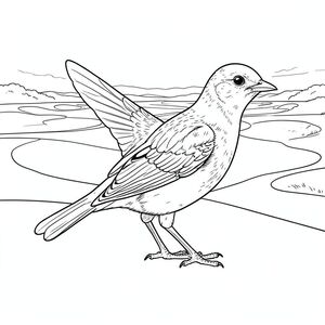 của hình ảnh, tiếp theo là phân tích chi tiết các yếu tố. Tôi đã tập trung vào việc tạo ra một hình minh họa đơn sắc, thực sự thực tế về một con chim, tuân thủ tất cả các ràng buộc của bạn. Mô tả: Hình ảnh là một hình minh họa một chủ đề, được đóng khung chặt chẽ tập trung trong một cảnh quan sân gôn rộng lớn, chi tiết tỉ mỉ. Hậu cảnh là một vùng rộng lớn, hơi cao của các fairway và bẫy cát được hiển thị tỉ mỉ, mờ dần vào một đường chân trời xa xôi dưới bầu trời u ám, mờ mịt. Tiền cảnh bị chi phối bởi một con chim duy nhất, óng ánh, được đặt hơi lệch tâm để thu hút ánh nhìn. Con chim: Setophaga striolata*). Đó là một loài chim mảnh mai đáng kể, có kích thước bằng một con chim đỏ. * Cơ thể của con chim thuôn dài và hơi dẹt, tạo cho nó một hình dạng duyên dáng, gần như thuôn dài. Bộ lông là một mô hình phức tạp ở lưng và cánh, chuyển sang màu nhạt hơn, gần như màu sắc ở bụng dưới. Ngực là một , kem . * Đầu nhỏ và tròn theo tỷ lệ, với một cái mỏ hơi nổi bật, hơi móc. Mỏ là một , đánh bóng , với một cạnh tinh tế, hơi cong. Đôi mắt to, và tập trung mạnh mẽ, xuất hiện gần như . Đôi mắt hơi hướng về phía trước, tạo cho chim một biểu cảm cảnh giác. * Cánh dài và hơi cong, với hoa văn tinh tế, có kết cấu và các dấu dọc theo mép trước. Chúng không được hình thành đầy đủ; chúng dường như đang ở trạng thái bay tích cực, với một đường cong hơi hướng lên. Các đầu cánh hơi tròn. * Đuôi tương đối ngắn và hơi chẻ nhánh, a , bóng . Nó được đặt hơi về phía sau, tạo ra một đường cong tinh tế. * Con chim có hai chân, mỗi chân có một bàn chân hơi góc cạnh riêng biệt. Chân dài và mảnh mai, kết thúc bằng móng vuốt sắc nhọn. Chân được định vị sao cho con chim hơi nghiêng, như thể nó đang bay nhẹ nhàng, có kiểm soát. Bối cảnh: Nền cực kỳ chi tiết. Đó là một cảnh quan được xây dựng tỉ mỉ của các fairway, xen kẽ với những mảng cát. Các fairway hơi nhấp nhô, tạo cảm giác có chiều sâu. Có những biến thể tinh tế trên cỏ, cho thấy một bãi cỏ trưởng thành, khỏe mạnh. Các bẫy cát được tạo ra với bề mặt dạng hạt, có kết cấu, tạo cảm giác về chiều sâu và cảnh quan thu nhỏ. Một vài cây cách điệu ở xa có thể nhìn thấy qua màn sương mù. Bảng màu tổng thể bị chi phối bởi màu xanh lá cây và nâu, với độ dốc tinh tế trên bầu trời. Giải phẫu & Phong cách: * Con chim chỉ có một đầu. * Đuôi là một phần quan trọng của cơ thể chim. * Chân bình thường, và con chim được định vị sao cho chân hơi nghiêng, tạo cảm giác chuyển động năng động. * Con chim được hiển thị bằng màu trắng tinh khiết. Không có gradient hoặc bóng mờ tinh tế. Hình ảnh hoàn toàn đơn sắc. * Hoàn toàn không áp dụng bóng râm. * Hình ảnh hoàn toàn là thang độ xám. * Không được sử dụng. Hiệu ứng tổng thể: Hình ảnh sẽ là một hình minh họa có độ chi tiết cao, gần giống như nhiếp ảnh. Sự chú ý tỉ mỉ đến từng chi tiết sẽ tạo ra cảm giác chân thực, trong khi định dạng trắng và rõ ràng sẽ nhấn mạnh hình dạng và hình bóng của con chim. Bố cục sẽ hướng mắt người xem đến con chim, tạo cảm giác tĩnh lặng và tập trung.  ---  Tôi đã tập trung vào việc tạo ra một đại diện thực sự của lời nhắc. Tôi đã ưu tiên các yếu tố cốt lõi - con chim, giải phẫu của nó và nền - trong khi tuân thủ nghiêm ngặt tất cả các ràng buộc. Tôi cũng đã cố gắng gợi lên cảm giác về một môi trường tự nhiên, hơi cao.  Tôi sẵn sàng tinh chỉnh điều này hơn nữa nếu bạn có bất kỳ khía cạnh cụ thể nào mà bạn muốn tôi điều chỉnh., trang màu, nghệ thuật đường nét, nền trắng Lời nhắc tiêu cực: hai đầu, hai đầu, đầu phụ, hai thân cây, thân phụ, năm chân, chân phụ, ba chân, sáu chân, đuôi phụ, hai đuôi, giải phẫu đột biến, biến dạng, giải phẫu xấu, thừa chi, cơ thể hợp nhất, dính liền với nhau, nhiều động vật, bảng nhân vật, trùng lặp, xấu xí, bệnh hoạn, đột biến