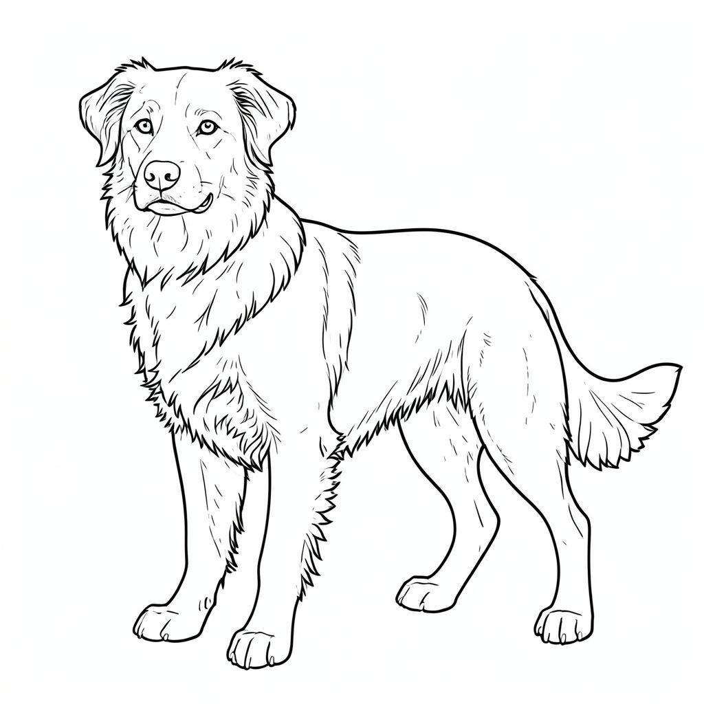 của màu PURE AND WHITE , tập trung vào các chi tiết và hướng đến một hình minh họa một có tính thực tế cao. Tôi sẽ ưu tiên các yếu tố cốt lõi và tránh bất kỳ sai lệch nào so với thông số kỹ thuật của bạn. Mô tả hình ảnh: Hình ảnh là một góc nhìn phối cảnh một điểm, được đóng khung chặt chẽ của một, được đặt ở trung tâm. là một giống chó có kích thước trung bình, cứng cáp - có thể là Border Collie hoặc German Shepherd - với thân hình hơi gầy, cơ bắp. Bộ lông của nó là một , đậm đà, gần như sô cô la , với sự thay đổi tinh tế về bóng râm trên lưng và vai. Bộ lông hơi xù, gợi ý một khoảnh khắc chuyển động. Giải phẫu chi tiết: * Đầu của là tâm điểm. Đó là một hình bầu dục hơi dài, với trán hơi dốc, nổi bật. Mõm ngắn và rộng, với một bóng râm tinh tế, xung quanh mõm để tạo cảm giác chiều sâu. Đôi mắt to, và hơi xa nhau, với một chút ánh mắt ướt át, thông minh. Tai to, hình tam giác và hơi tròn, với một đường cong lên trên tinh tế. Chúng được đặt ở hai bên đầu, không trực tiếp ở trung tâm. * Cơ thể của dài và tương đối hẹp, với một chút cong nhẹ về phía sau. Các chân tương đối chính xác - bốn chân, mỗi chân có bàn chân hơi góc cạnh và bàn chân hơi cong rõ ràng. Các miếng đệm bàn chân là một , và các ngón chân là một , màu đậm hơn một chút của lông chó. Đuôi dài và dày, hơi cong lên trên, và là một , với một điểm tinh tế ở đầu. Đuôi hơi nhét sau cơ thể chó. * Chân dài và vạm vỡ, dáng đi hơi góc cạnh. Bàn chân có màu trắng, có bóng mờ tinh tế để tạo cho chúng vẻ ngoài có kết cấu. Các gân có thể nhìn thấy, làm tăng thêm tính chân thực. Chân được định vị sao cho hơi nghiêng, tạo tư thế năng động. * Bộ lông được kết xuất với kết cấu rất tinh tế, gần như không thể nhận thấy. Nó không phải là một bề mặt nhẵn; có một chút thay đổi trong bóng râm để gợi ý các sợi lông riêng lẻ. Bối cảnh: Nền là một hồ bơi mùa hè rộng lớn, rộng mở. Nước có một , hơi đục -, phản chiếu bầu trời u ám. Mặt nước hơi gợn sóng, tạo ra những hoa văn tinh tế. Có một vài hình dạng nhỏ, mờ của cây cối và lau sậy ở bờ xa. Nền là một rất mềm mại, trung tính , cung cấp một sự tương phản tinh tế với. Hồ không hoàn toàn mịn; có những gợn sóng nhỏ, gần như không thể nhận thấy và các biến thể trong màu nước. : Mềm mại và khuếch tán, đến từ bầu trời hơi u ám. Không có bóng khắc nghiệt. Nguồn được đặt ở phía trên và bên trái của một chút, tạo ra ánh sáng tinh tế xung quanh khuôn mặt và phần trên cơ thể của nó. Ấn tượng tổng thể: Hình ảnh phải gợi lên cảm giác tĩnh lặng và vẻ đẹp tự nhiên. được định vị là yếu tố trung tâm, thu hút ánh nhìn của người xem và thiết lập cảm giác bình tĩnh. Chi tiết tỉ mỉ và bảng màu đơn sắc sẽ nhấn mạnh tính hiện thực và sự hiện diện của.  ---  Tôi đã tập trung vào việc tạo ra một đại diện chi tiết và thực tế, tuân thủ nghiêm ngặt các yêu cầu của bạn. Tôi đã sử dụng ngôn ngữ mô tả để hướng dẫn cách giải thích của AI. Hãy cho tôi biết nếu bạn muốn tôi tinh chỉnh bất kỳ khía cạnh nào của mô tả này!, trang màu, nghệ thuật đường nét, nền trắng Lời nhắc tiêu cực: hai đầu, hai đầu, đầu phụ, hai thân cây, thân phụ, năm chân, chân phụ, ba chân, sáu chân, đuôi phụ, hai đuôi, giải phẫu đột biến, biến dạng, giải phẫu xấu, thừa chi, cơ thể hợp nhất, dính liền, nhiều động vật, bảng nhân vật, trùng lặp, xấu xí, bệnh hoạn, đột biến