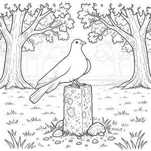 một mình, một con chim đơn, hai chân, hai cánh, một mỏ, chính xác về mặt giải phẫu, có màu trắng tinh khiết mô tả một con chim duy nhất, hoàn toàn không màu, được thiết kế để trở thành một hình minh họa chi tiết, cấp độ kiệt tác không có bóng hoặc màu sắc. Sự miêu tả: Khung cảnh là một trường bắn cung ngoài trời rộng lớn, hơi cao. Đó là buổi chiều muộn, giữa ngày, với một lớp lọc mềm, khuếch tán qua một tán cây sồi và cây phong trưởng thành rậm rạp giáp với dãy núi. Cỏ là một, phong phú, gần như -, hơi loang lổ với các đốm khô. Có một hoa văn tinh tế, nhấp nhô trên cỏ, gợi ý một làn gió nhẹ.

Tâm điểm là một cây duy nhất, màu trắng hoàn hảo đậu trên một cột đá bị phong hóa. Con chim hơi hướng về bên trái, với đầu nghiêng về phía người xem. Tư thế của nó thanh lịch và hơi tỉnh táo, với một đường cong tinh tế ở cổ. Con chim được đặt hơi lệch tâm, tạo cảm giác có chiều sâu. Bối cảnh chi tiết: * Cây cối rất mênh mông, với vỏ dày, có kết cấu với sắc thái của và. Một số cành cây trần, tạo cảm giác về chiều sâu và kết cấu. Lá là sự pha trộn của màu xanh lá cây và màu vàng hơi tắt, gợi ý vào cuối mùa hè.  * Trụ đá lớn, cao khoảng 3 feet và có bề mặt hơi gồ ghề, không bằng phẳng. Đó là một - màu, với sự phát triển của địa y có thể nhìn thấy - các mảng nhỏ của và. Một vài viên đá nhỏ, gần như - nằm rải rác xung quanh gốc trụ.  * Mặt đất bên dưới con chim được bao phủ bởi hỗn hợp cỏ khô và một lớp lá rụng mỏng. Có một vài mảng bụi bẩn nhỏ và một mảng rêu nhỏ, gần như không nhìn thấy.  * Hậu cảnh hơi nhòe, tạo cảm giác khoảng cách. Mềm mại và khuếch tán, tạo hiệu ứng mờ. Ấn tượng tổng thể là một trong những không gian rộng lớn, yên tĩnh.  * Một bầu không khí rất tinh tế, mờ mịt. Có một độ dốc nhẹ trong , cho thấy một làn sương mù nhẹ trong không khí. Ấn tượng tổng thể: Ảnh sẽ gợi lên cảm giác quan sát yên tĩnh và tĩnh lặng. Đó là một nghiên cứu về hình thức và kết cấu, nhấn mạnh màu trắng tinh khiết, rõ ràng của con chim trên nền trầm. Bố cục được cân bằng cẩn thận, thu hút ánh nhìn của người xem vào con chim mà không làm choáng ngợp.

---

Tôi đã tập trung vào việc tạo ra trải nghiệm hình ảnh vừa chi tiết vừa tối giản, ưu tiên con chim làm đối tượng chính và sử dụng phong cách tinh khiết và trắng để phát huy tối đa tiềm năng của nó. Tôi hy vọng mô tả này cung cấp một bức tranh rõ ràng và chi tiết về tác phẩm nghệ thuật dự định. Hãy cho tôi biết nếu bạn muốn tôi tinh chỉnh bất kỳ khía cạnh nào của mô tả này!, trang màu, nghệ thuật đường nét, nền trắng Lời nhắc tiêu cực: hai đầu, hai đầu, đầu phụ, hai đuôi, đuôi phụ, hai thân cây, thân phụ, năm chân, chân phụ, ba chân, sáu chân, ba cánh, cánh phụ, đột biến, biến dạng, giải phẫu xấu, thừa chi, hợp nhất, dính,  trùng lặp, nhiều động vật, nhiều đối tượng, bảng nhân vật, xấu xí, bệnh hoạn, đột biến, biến dạng, tứ chi dị dạng, quá nhiều chân, quá nhiều đuôi