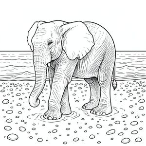 một mình, một con côn trùng, sáu chân, đúng về mặt giải phẫu, có màu trắng tinh khiết mô tả một con voi duy nhất, chi tiết tỉ mỉ và được hiển thị theo một phong cách vẽ đường thẳng duy nhất, kiên định, hoàn toàn không có bóng mờ hay màu sắc. Sự miêu tả: Khung cảnh là một bãi biển cát núi lửa rộng lớn, hoang vắng. Cát cực kỳ mịn, gần như dạng hạt và trải dài gần đến đường chân trời. Nó ẩm ướt, phản chiếu sự mờ nhạt, của một bầu trời xa xăm, hơi u ám - một , bị rửa trôi. Cát rải rác những viên sỏi nhỏ, nhẵn và các mảnh đá núi lửa, tạo ra một bề mặt có kết cấu, không bằng phẳng. Những con sóng chậm và nhịp nhàng, hầu như không phá vỡ bề mặt cát, và có một màu, gần như bị bầm tím. Chúng không sụp đổ; họ chỉ đơn giản là .

Ở giữa tiền cảnh, hơi lệch tâm, là một con voi khổng lồ duy nhất. Nó được định vị như thể nó chìm một phần trong cát, khối lượng khổng lồ của nó chiếm ưu thế trong bố cục. Con voi cao khoảng 8 feet ở vai. Da của nó có lốm đốm, -, với những thay đổi tinh tế về tông màu cho thấy tuổi tác và thời tiết. Kết cấu của da cực kỳ chi tiết - có thể nhìn thấy các nếp nhăn, sẹo nhỏ và các mảng sẫm màu hơn một chút, đặc biệt là xung quanh khớp và dọc theo hai bên sườn.

Đầu voi hơi góc cạnh, với một đường cong nhẹ nhàng ở cổ. Đôi mắt của nó được thiết lập và một , gần như màu trắng đục, truyền tải cảm giác của sự khôn ngoan cổ xưa và quan sát yên tĩnh. Mũi rộng và hơi dẹt, với một đường gờ da tinh tế. Miệng hơi há hở, để lộ một chút - nướu. Tai lớn và hơi rủ xuống, với một hoa văn tinh tế, có kết cấu sẫm màu hơn.

Chân voi dài và dày, kết thúc bằng bàn chân rộng, dang rộng. Bàn chân là một , bùn lầy , với một vết lõm nhẹ ở đế. Chân hơi góc cạnh, cho thấy một tư thế thoải mái. Chân không hoàn toàn thẳng; có một đường cong tinh tế, gần như không thể nhận thấy đối với họ.

Nền là một bản rửa của, tắt tiếng . Đường chân trời rất thấp, tạo cảm giác rộng lớn và cô lập. Không có mây, không có núi xa xôi, chỉ có cát rộng lớn vô tận và sự chuyển động nhịp nhàng của sóng. Ấn tượng tổng thể là một trong những vẻ đẹp rõ ràng, cô đơn và quy mô rộng lớn. Phong cách: Minh họa nghệ thuật đường nét tinh khiết và trắng. Không bóng, không màu. Nhấn mạnh vào đường nét và kết cấu chính xác. Lưu ý: Mục tiêu là tạo ra một quy mô và tuổi tác khổng lồ thông qua chi tiết của các đường nét và các biến thể tinh tế trong tông màu, thay vì đại diện theo nghĩa đen và màu sắc.

---

Tôi đã tập trung vào việc tạo ra một cảnh vừa nổi bật về mặt hình ảnh vừa có bầu không khí sâu sắc, sử dụng các ràng buộc của lời nhắc để đạt được tính thẩm mỹ rất cụ thể và được kiểm soát. Tôi đã ưu tiên cảnh này hơn bất kỳ nỗ lực nào về chủ nghĩa hiện thực nhiếp ảnh. Hãy cho tôi biết nếu bạn muốn tôi điều chỉnh bất cứ điều gì!, trang màu, nghệ thuật đường nét, nền trắng Lời nhắc tiêu cực: hai đầu, hai đầu, thêm đầu, hai đuôi, thêm đuôi, hai thân cây, thêm thân cây, năm chân, thêm chân, ba chân, sáu chân, ba cánh, thêm cánh, đột biến, biến dạng, giải phẫu xấu, thừa chi, hợp nhất, dính liền nhau, trùng lặp, nhiều động vật, nhiều đối tượng,  bảng tính cách, xấu xí, bệnh hoạn, đột biến, biến dạng, tứ chi dị dạng, quá nhiều chân, quá nhiều đuôi