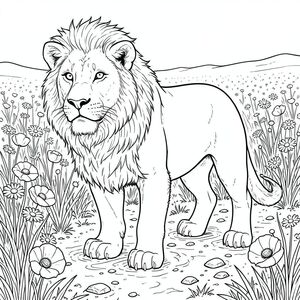 một mình, động vật thủy sinh đơn, một vây đuôi, vây, không có chân, đúng về mặt giải phẫu, có màu trắng tinh khiết mô tả một con sư tử duy nhất, tập trung vào một môi trường thực tế, chi tiết cao. Tôi sẽ ưu tiên các chi tiết hình ảnh và thiếu bóng. Mô tả tô màu: Đây là một cánh đồng hoa dại rộng, hơi góc cạnh - chủ yếu là hoa anh túc, hoa cúc và - trải dài đến một đường chân trời mờ mịt. Mặt đất là một mảnh đất màu mỡ, rải rác với những tảng đá nhỏ, phong hóa và những đám cỏ khô. Kết cấu tổng thể dày và không đồng đều, cho thấy một khu vực hơi ẩm, phơi nắng. Có một gợn sóng tinh tế, gần như không thể nhận thấy trong đất, gợi ý về cơn mưa gần đây.

Thống trị tiền cảnh là một con sư tử trưởng thành duy nhất. Nó được đặt hơi lệch tâm, hơi hướng sang trái, với đầu nghiêng về phía người xem. Sư tử là một con đực trưởng thành, cao khoảng 6 feet ở vai. Bộ lông của nó dày và thô, một , lốm đốm -, với những thay đổi tinh tế về tông màu trên cơ thể. Bộ lông hơi xù ở nhiều nơi, cho thấy chuyển động. Chi tiết sư tử - Cực kỳ chi tiết: * Mặt sư tử là tâm điểm. Đôi mắt to, tập trung mạnh và có màu , . Chúng hơi trầm lắng, truyền tải cảm giác quyền lực thầm lặng. Mũi hơi dài và hơi nhăn, với một cái mũi tinh tế, . Mõm hơi tách ra, để lộ một chút răng sắc nhọn, nhạy cảm. Tai lớn và hình tam giác, hơi cong lên trên. Lỗ mũi hơi loe.  * Hàm chắc chắn và hơi nhô ra. Răng nổi bật và hơi dài, với kết cấu tinh tế, hơi thô ráp. Có những đường nét mờ nhạt của cơ bắp xung quanh hàm.  * Bộ lông cực kỳ chi tiết. Các sợi tóc riêng lẻ có thể nhìn thấy, với các biến thể tinh tế về màu sắc và . Có những gợn sóng và nếp gấp nhẹ trên lông, đặc biệt là quanh cổ và vai. Kết cấu phải có cảm giác đáng kể, không mịn.  * Chân sư tử dày và vạm vỡ, với tư thế hơi gù. Bàn chân lớn và có đệm, có móng vuốt có thể nhìn thấy - không sắc nhọn, nhưng hơi mòn và có kết cấu. Các ngón chân hơi xòe ra. Bàn chân được đặt hơi lệch tâm, với một vết lõm tinh tế ở bàn chân.  * Đuôi dày và rậm rạp, có một đường cong nhẹ. Đó là một , phong phú , và có vẻ ngoài tinh tế, hơi xù. Nhỏ, lông có thể nhìn thấy dọc theo chiều dài của đuôi.  * Cơ thể của sư tử hơi thon dài, mang lại vẻ ngoài mạnh mẽ, hơi vương giả. Có một đường cong tinh tế ở cột sống. Bảng màu: * Chủ yếu là các sắc thái của , , và - cho lông và cơ thể của sư tử.  * , màu nâu và màu đất nâu tắt tiếng cho mặt đất.  * Các điểm nổi bật rất tinh tế trên lông sư tử, đặc biệt là quanh mặt và vai, để tạo cảm giác có chiều sâu và khối lượng.  * Hầu như không có . Toàn bộ hình ảnh phải được hiển thị ở màu trắng tuyệt đối. Ấn tượng tổng thể: Ảnh sẽ gợi lên cảm giác tĩnh lặng và quyền lực. Đó là chân dung của một con sư tử đơn độc, được thể hiện theo phong cách tối giản, rõ ràng. Việc thiếu bóng tạo ra cảm giác có chiều sâu và chân thực, nhấn mạnh kết cấu và hình dạng của động vật. Khung cảnh sẽ cảm thấy rộng lớn và vượt thời gian.

---

Tôi đã tập trung vào việc tạo ra một đại diện cho yêu cầu. Tôi đã ưu tiên chi tiết và chủ nghĩa hiện thực trong những ràng buộc của tinh khiết và trắng. Hãy cho tôi biết nếu bạn muốn tôi tinh chỉnh bất kỳ khía cạnh nào của mô tả này - có thể thêm một tư thế hoặc chi tiết cụ thể., trang màu, nghệ thuật đường nét, nền trắng Lời nhắc tiêu cực: hai đầu, hai đầu, đầu phụ, hai đuôi, đuôi phụ, hai thân cây, thân phụ, năm chân, chân phụ, ba chân, sáu chân, ba cánh, thêm cánh, đột biến,  biến dạng, giải phẫu xấu, thừa chi, hợp nhất, dính, trùng lặp, nhiều động vật, nhiều đối tượng, bảng nhân vật, xấu xí, bệnh hoạn, đột biến, biến dạng, chân tay dị dạng, quá nhiều chân, quá nhiều đuôi