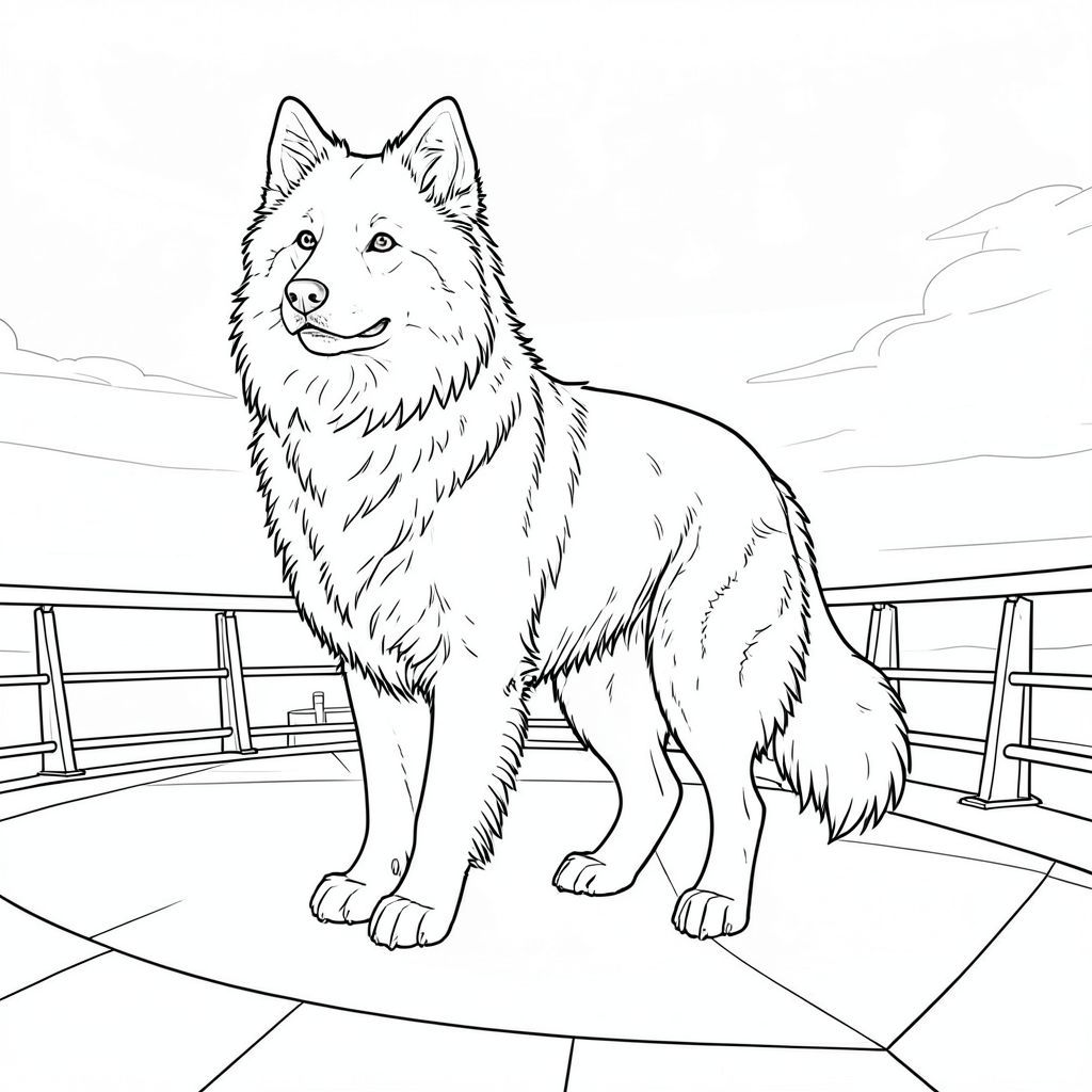 một mình, linh trưởng đơn, hai tay, hai chân, một đuôi, đúng về mặt giải phẫu, có màu trắng tinh khiết mô tả một duy nhất, hoàn toàn không màu, được thiết kế để trở thành một minh họa chi tiết, ở cấp độ kiệt tác. Tôi sẽ tập trung vào việc tạo ra cảm giác chiều sâu và chủ nghĩa hiện thực thông qua các đường nét chính xác. Mô tả về Màu sắc: Là một tầm nhìn toàn cảnh rộng - rộng khoảng 24 inch x cao 36 inch - mô tả một đài quan sát sân bay lớn, hiện đại. Hậu cảnh là một bầu trời được kết xuất tỉ mỉ, hơi mờ, u ám. Đó là một , tắt tiếng -, gần giống như bầu trời chạng vạng, với các gradient tinh tế gợi ý phối cảnh khí quyển. Đường chân trời thấp, tạo cảm giác rộng lớn. : được đặt hơi lệch tâm, tập trung vào một phần ba trên của khung hình. Đó là một giống Samoyed có kích thước trung bình, lông tơ, dài khoảng 30 inch từ mũi đến đuôi. Bộ lông của nó là một mô hình dày đặc, hơi gợn sóng của và . Bộ lông cực kỳ chi tiết, có thể nhìn thấy các sợi riêng lẻ, đặc biệt là xung quanh tai, mõm và bàn chân.  * Đầu hơi nghiêng, với một đường cong nhẹ nhàng đến trán. Đôi mắt to và hơi tập trung về phía trước, mang lại vẻ tỉnh táo yên tĩnh. Mũi là , -, với độ ẩm ướt tinh tế. Tai to, hình tam giác và hơi góc cạnh, với kết cấu tinh tế cho bộ lông.  * Cơ thể dài và gầy, có độ dốc nhẹ, thoai thoải. Bộ lông đặc biệt chi tiết dọc theo cột sống và bụng, tạo cảm giác bồng bềnh. Có những thay đổi tinh tế trong kết cấu lông - một số khu vực hơi tối hơn và dày đặc hơn, trong khi những khu vực khác nhẹ hơn và thưa thớt hơn.  * Bàn chân lớn và có đệm, với kết cấu tinh tế, hơi nhô lên. Các miếng đệm có màu kem. Các móng vuốt có thể nhìn thấy, nhưng không quá chi tiết - chỉ là một gợi ý tinh tế về hình dạng.  * Đuôi dài và mịn, uốn cong nhẹ nhàng xuống dưới. Bộ lông trên đuôi là một , với một mô hình sóng nhẹ. Đầu đuôi hơi cong lên trên. Chi tiết nền: * Bản thân đài quan sát là một cấu trúc kính lớn, cong với lớp hoàn thiện hơi phong hóa. Có những phản chiếu tinh tế trên kính, tạo ra hiệu ứng mờ. Các cạnh của bộ bài hơi mờ, cho thấy một khoảng cách.  * Bầu trời im lặng, u ám -, với độ dốc rất tinh tế để tạo ấn tượng về chiều sâu. Có một vài đám mây mờ nhạt rải rác thưa thớt trên phần trên của bầu trời. Không có khu vực nào - chỉ là một mờ mịt, khuếch tán .  * Sàn là một loại bê tông đánh bóng, với các biến thể tinh tế về tông màu. Có một vài dấu chân nhỏ, không rõ ràng trong bê tông - gần như không thể nhận thấy.  * Mềm mại và khuếch tán, đến từ phía trên một chút và sang một bên. Nó tạo ra các điểm nổi bật và bóng tối tinh tế nhấn mạnh kết cấu của bộ lông và đường viền của. Có những điểm nổi bật rất tinh tế trên khuôn mặt và tai của chú chó.  * Bầu không khí tổng thể là yên tĩnh và hơi u sầu, nhấn mạnh sự tĩnh lặng của đài quan sát. Bảng màu: Chủ yếu là các sắc thái của , , , - và . Nhấn mạnh vào các biến thể và độ dốc tinh tế để tạo chiều sâu. Phong cách: Nghệ thuật đường nét tinh khiết và trắng - không đổ bóng, không màu. Trọng tâm hoàn toàn là kết xuất chính xác và các yếu tố nền.

---

Tôi đã tập trung vào việc tạo ra một cảnh vừa phong phú về mặt hình ảnh vừa chi tiết sâu, sử dụng các ràng buộc của nghệ thuật đường nét thuần túy và trắng để đạt được cảm giác chân thực và bầu không khí. Tôi tin rằng mô tả này cung cấp một bản thiết kế rất rõ ràng và chi tiết cho màu sắc .

Bạn có muốn tôi giải thích chi tiết về bất kỳ khía cạnh cụ thể nào không, có thể thêm một tư thế năng động hơn một chút hoặc một loại yếu tố nền cụ thể không?, trang màu, nghệ thuật đường nét, nền trắng Lời nhắc tiêu cực: hai đầu, hai đầu, đầu phụ, hai đuôi, đuôi phụ, hai thân cây, thân phụ, năm chân, chân phụ, ba chân, sáu chân, ba cánh,  đôi cánh thừa, đột biến, biến dạng, giải phẫu xấu, thừa chi, hợp nhất, dính liền, trùng lặp, nhiều động vật, nhiều đối tượng, bảng nhân vật, xấu xí, bệnh hoạn, đột biến, biến dạng, tứ chi dị dạng, quá nhiều chân, quá nhiều đuôi