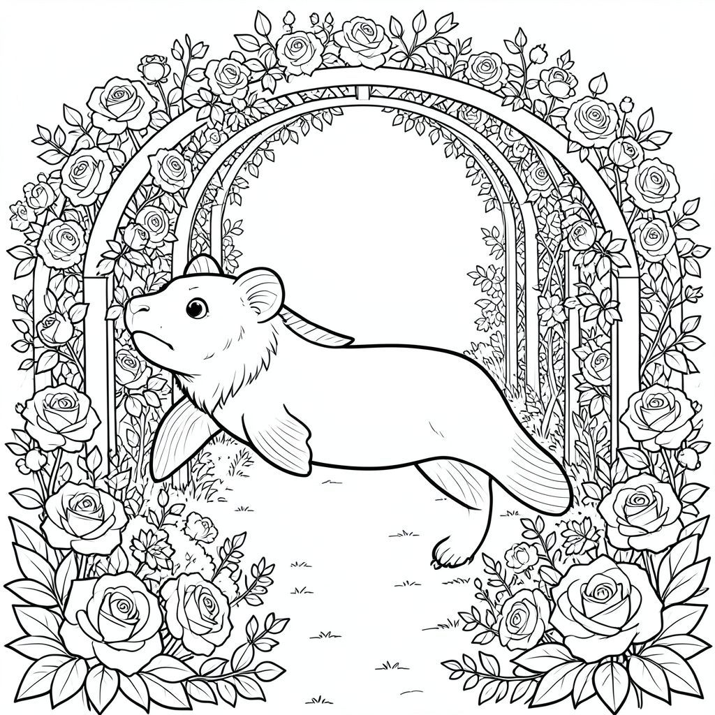 Độc lập, Động vật thủy sinh đơn, Một vây đuôi, Vây, Không có chân, Đúng giải phẫu, Sư tử, Solo, Ngoài trời, Thực vật, Vườn hồng, Giàn hình vòm, Chi tiết, Thực tế, phối cảnh, , Tán lá, , Kết cấu, lý lịch, chiều sâu, mạnh mẽ, Thành phần, Tiêu điểm, Độc thân, Hùng vĩ, phức tạp, Nghệ thuật đường nét, Đơn sắc, Thang độ xám, Không bóng râm, Không có màu, Kiệt tác, Trang màu, Nghệ thuật đường, Nền trắng Nhắc nhở tiêu cực: hai đầu, hai đầu, thêm đầu,  hai đuôi, đuôi phụ, hai thân cây, thân phụ, năm chân, chân phụ, ba chân, sáu chân, ba cánh, thêm cánh, đột biến, biến dạng, giải phẫu xấu, thừa chi, hợp nhất, dính, trùng lặp, nhiều động vật, nhiều đối tượng, bảng tính cách, xấu xí, bệnh hoạn, đột biến, biến dạng, tứ chi dị dạng, quá nhiều chân, quá nhiều đuôi