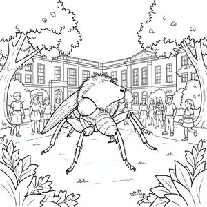 Độc lập, Côn trùng đơn, Sáu chân, Đúng về mặt giải phẫu, Sư tử, Chi tiết, cảnh, Khuôn viên trường, , Tứ giác, sinh viên, Thực tế, phối cảnh, Bóng râm, lý lịch, Tán lá, Cây cối, Ánh sáng mặt trời, bóng, phức tạp, Nghệ thuật đường nét, và trắng, Đơn sắc, Kiệt tác, Thành phần, chiều sâu, tiêu điểm, mạnh mẽ, , Đơn giản, thanh lịch, lý lịch, Tán lá, Cây cối, Ánh sáng mặt trời, bóng tối, phối cảnh, chi tiết, Thực tế, và trắng, Nghệ thuật đường nét., tô màu, nghệ thuật đường nét, nền trắng Nhắc nhở tiêu cực: hai đầu,  hai đầu, đầu phụ, hai đuôi, đuôi phụ, hai thân cây, thân phụ, năm chân, thêm chân, ba chân, sáu chân, ba cánh, thêm cánh, đột biến, biến dạng, giải phẫu xấu, thừa chi, hợp nhất, dính liền, trùng lặp, nhiều động vật, nhiều đối tượng, bảng tính cách, xấu xí, bệnh hoạn, đột biến, biến dạng, tứ chi dị dạng, quá nhiều chân, quá nhiều đuôi