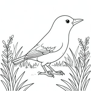 Độc lập, một con chim, hai chân, hai cánh, một mỏ, chính xác về mặt giải phẫu, nền chi tiết, thực tế, chim đơn, nghệ thuật đường nét phức tạp, và trắng, Đơn sắc, Thang độ xám, Hình dạng đơn giản, mềm mại, Khí quyển, Độ sâu trường ảnh, tiêu điểm, phối cảnh, Thành phần, Tự nhiên, Chi tiết lông vũ, cỏ, Ánh sáng mặt trời, tán lá, yên bình, thanh bình, Tối giản, thanh lịch, Hình bóng mạnh mẽ, trang màu, nghệ thuật đường nét, nền trắng Nhắc nhở tiêu cực: hai đầu, hai đầu,  đầu phụ, hai đuôi, đuôi phụ, hai thân cây, thân phụ, năm chân, chân phụ, ba chân, sáu chân, ba cánh, thêm cánh, đột biến, biến dạng, giải phẫu xấu, thừa chi, hợp nhất, dính liền nhau, trùng lặp, nhiều động vật, nhiều đối tượng, bảng nhân vật, xấu xí, bệnh hoạn, đột biến, biến dạng, tứ chi dị dạng, quá nhiều chân, quá nhiều đuôi