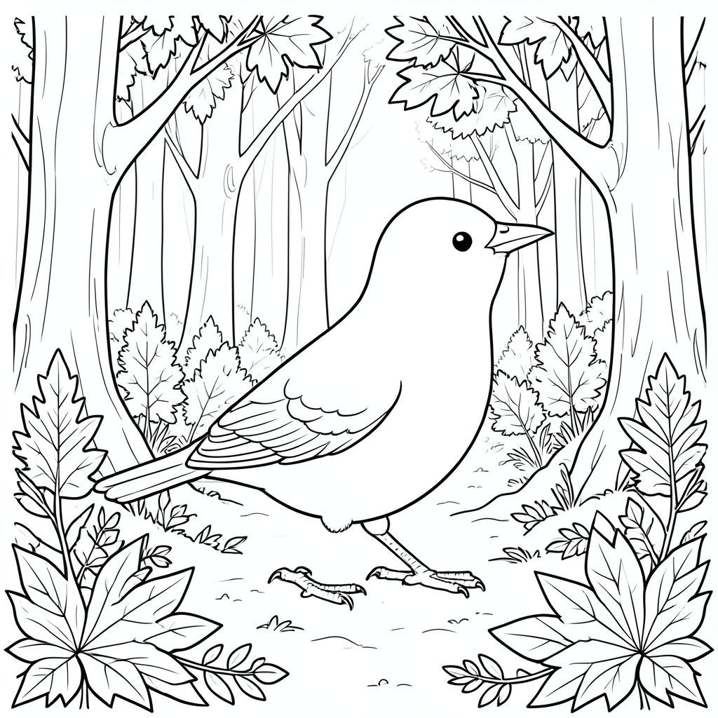 solo, một con chim, hai chân, hai cánh, một mỏ, đúng về mặt giải phẫu, nền chi tiết, nghệ thuật đường nét phức tạp, và trắng, một con chim, thực tế, rừng mùa thu, lá, cây chi tiết, bóng râm vắng mặt, tinh khiết và trắng, kiệt tác, hình minh họa, phối cảnh, chiều sâu, thành phần mạnh mẽ, trang màu, nghệ thuật đường nét, nền trắng Lời nhắc tiêu cực: hai đầu, hai đầu, thêm đầu, hai đuôi, thêm đuôi, hai thân cây,  thân phụ, năm chân, thừa chân, ba chân, sáu chân, ba cánh, cánh phụ, đột biến, biến dạng, giải phẫu xấu, thừa chi, hợp nhất, dính liền nhau, trùng lặp, nhiều động vật, nhiều đối tượng, bảng nhân vật, xấu xí, bệnh hoạn, đột biến, biến dạng, tứ chi dị dạng, quá nhiều chân, quá nhiều đuôi