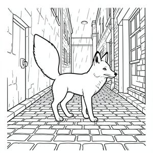 Độc mình, Động vật thủy sinh đơn, Một vây đuôi, Vây, Không có chân, Đúng giải phẫu, cáo, cô đơn, Con hẻm, Mưa, Đá cuội, , Chi tiết, Phức tạp, Nghệ thuật đường, Thang độ xám, Đơn sắc, Đô thị, đêm, bóng, phối cảnh, thực tế, chi tiết cao, trang màu, nghệ thuật đường, nền trắng Nhắc nhở tiêu cực: hai đầu, hai đầu, thêm đầu, hai đuôi, thêm đuôi, hai thân cây, thêm thân cây, năm chân, thêm chân,  ba chân, sáu chân, ba cánh, thêm cánh, đột biến, biến dạng, giải phẫu xấu, thừa chi, hợp nhất, dính liền nhau, trùng lặp, nhiều động vật, nhiều đối tượng, bảng tính cách, xấu xí, bệnh hoạn, đột biến, biến dạng, tứ chi dị dạng, quá nhiều chân, quá nhiều đuôi