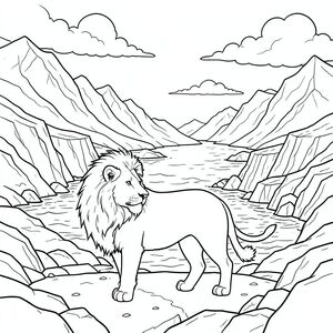 solo, động vật đơn, bốn chân, một đầu, một đuôi, đúng giải phẫu, sư tử, Vịnh hẹp, núi, Vách đá, Nước, , Toàn cảnh, , Mở rộng, , dốc, đá, Đường bờ biển, Ánh sáng mặt trời, những đám mây, độ sâu, phối cảnh, kết cấu, chi tiết, Thực tế, Tưởng tượng, nghệ thuật, hình minh họa, một con sư tử, Hình bóng, tiền cảnh, lý lịch, rộng lớn, Mở rộng, tự nhiên, phong cảnh, thanh thản, mát mẻ, , , Khí quyển, Chuyển động, Dòng nước, kết cấu,, Trang màu, Nghệ thuật đường, nền trắng, Trang tô màu, Nghệ thuật đường nét,  nền trắng, Lời nhắc tiêu cực: hai đầu, hai đầu, thêm đầu, hai đuôi, thêm đuôi, hai thân cây, thêm thân cây, năm chân, thêm chân, ba chân, sáu chân, ba cánh, thêm cánh, đột biến, biến dạng, giải phẫu xấu, thừa chi, hợp nhất, dính liền nhau, trùng lặp, nhiều động vật, nhiều đối tượng, bảng nhân vật, xấu xí, bệnh hoạn, đột biến, biến dạng, tứ chi dị dạng, quá nhiều chân, quá nhiều đuôi