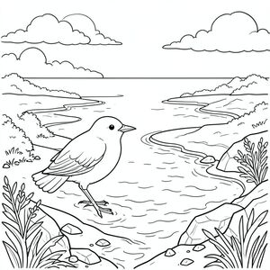 solo, một con chim, hai chân, hai cánh, một mỏ, đúng giải phẫu, chim, sông, đồng bằng, uốn lượn, rộng, bãi cát, đảo, đường bờ biển, nước, , đường chân trời, đám mây, ánh sáng mặt trời, bầu trời, thảm thực vật, đá, bờ biển, sóng, gợn sóng, chiều sâu, kết cấu, , im lặng, u ám, khí quyển, phối cảnh, góc rộng, toàn cảnh, tự nhiên, thanh bình, yên bình, điềm tĩnh, mở rộng, phong cảnh, địa hình, sự hình thành đá, lũa, chi tiết đường bờ biển,, trang màu, nghệ thuật đường, nền trắng,  trang màu, nghệ thuật đường nét, nền trắng, Lời nhắc tiêu cực: hai đầu, hai đầu, thêm đầu, hai đuôi, thêm đuôi, hai thân cây, thêm thân cây, năm chân, thêm chân, ba chân, sáu chân, ba cánh, thêm cánh, đột biến, biến dạng, giải phẫu xấu, thừa chi, hợp nhất, dính, trùng lặp, nhiều động vật, nhiều đối tượng, bảng nhân vật, xấu xí, bệnh hoạn, đột biến, biến dạng, chân tay dị dạng, quá nhiều chân,  quá nhiều đuôi