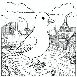 Solo, một con chim, Hai chân, Hai cánh, Một mỏ, Đúng giải phẫu, thú vật, Công nghiệp, Bến cảng, Bến tàu, Tàu chở hàng, Container, kim loại, Đinh tán, Bánh răng, hơi nước, Sương mù, mưa, u ám, , Bê tông, Gạch, , , Sự phản chiếu, Đánh bóng, ướt, Dầu, , Rộng lớn, Mở rộng, Đông đúc, phong trào, Xe, Động cơ, Gió, Sóng, Bầu trời, Đám mây, Cấu trúc kim loại, Xếp lớp, chiều sâu, phối cảnh, Đơn sắc, Thang độ xám, hình minh họa,, Trang màu, Nghệ thuật đường, nền trắng, Trang màu,  nghệ thuật đường nét, nền trắng, Lời nhắc tiêu cực: hai đầu, hai đầu, thêm đầu, hai đuôi, thêm đuôi, hai thân cây, thêm thân cây, năm chân, thêm chân, ba chân, sáu chân, ba cánh, thêm cánh, đột biến, biến dạng, giải phẫu xấu, thừa chi, hợp nhất, dính liền nhau, trùng lặp, nhiều động vật, nhiều đối tượng, bảng nhân vật, xấu xí, bệnh hoạn, đột biến, biến dạng, tứ chi dị dạng, quá nhiều chân,  quá nhiều đuôi