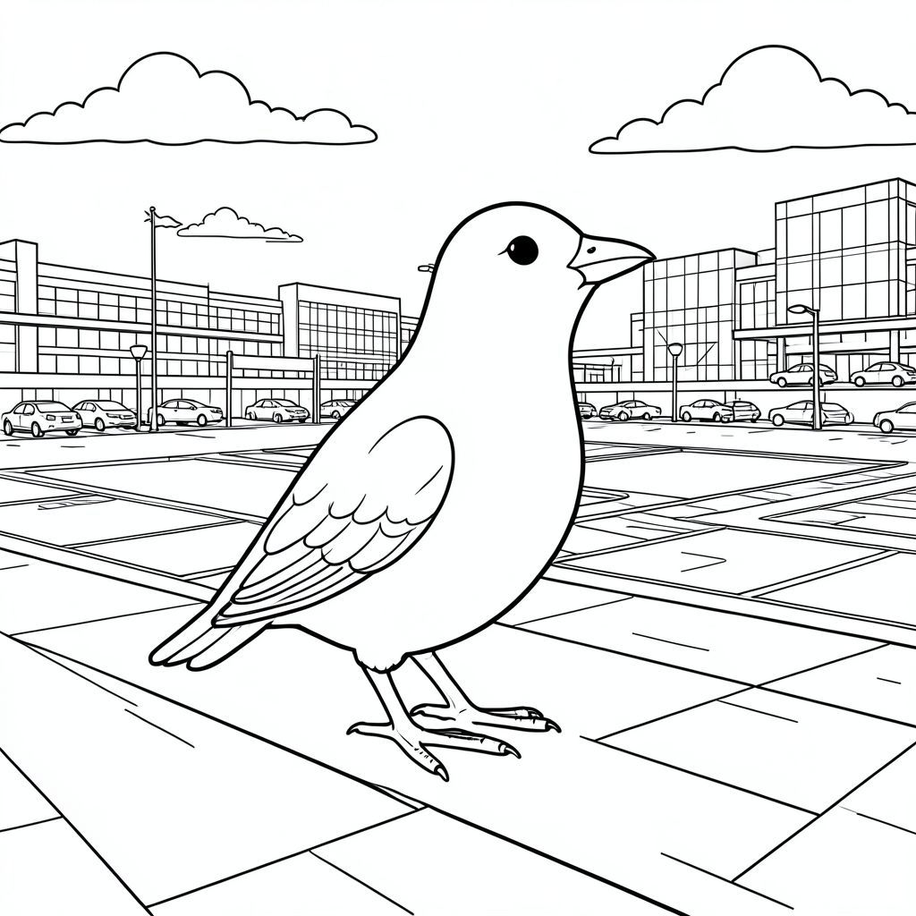 Độc lập, một con chim, Hai chân, Hai cánh, Một mỏ, Đúng giải phẫu, chim, Hiện đại ngoài trời, Khu phức hợp thể thao, Kim cương bóng chày, Bãi đậu xe, Mở rộng, Mở rộng, Trải nhựa, bê tông, , cỏ, bóng râm, Ánh sáng mặt trời, trong sáng, Bầu trời, Đám mây, Mái nhà, kim loại, ly, bãi đậu xe, rất nhiều, Lối đi, giao thông, Xe, biển báo, Biểu ngữ, Cờ, Dòng, Hình học, mẫu, Chi tiết, Thực tế, , , Tương phản, chiều sâu, phối cảnh, Thành phần, Trang tô màu, Nghệ thuật đường, Nền trắng,  trang màu, nghệ thuật đường nét, nền trắng, Lời nhắc tiêu cực: hai đầu, hai đầu, thêm đầu, hai đuôi, thêm đuôi, hai thân cây, thêm thân cây, năm chân, thêm chân, ba chân, sáu chân, ba cánh, thêm cánh, đột biến, biến dạng, giải phẫu xấu, thừa chi, hợp nhất, dính, trùng lặp, nhiều động vật, nhiều đối tượng, bảng nhân vật, xấu xí, bệnh hoạn, đột biến, biến dạng, chân tay dị dạng, quá nhiều chân,  quá nhiều đuôi